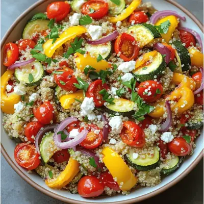 Röstgemüse Quinoa Salat nahrhaft und köstlich