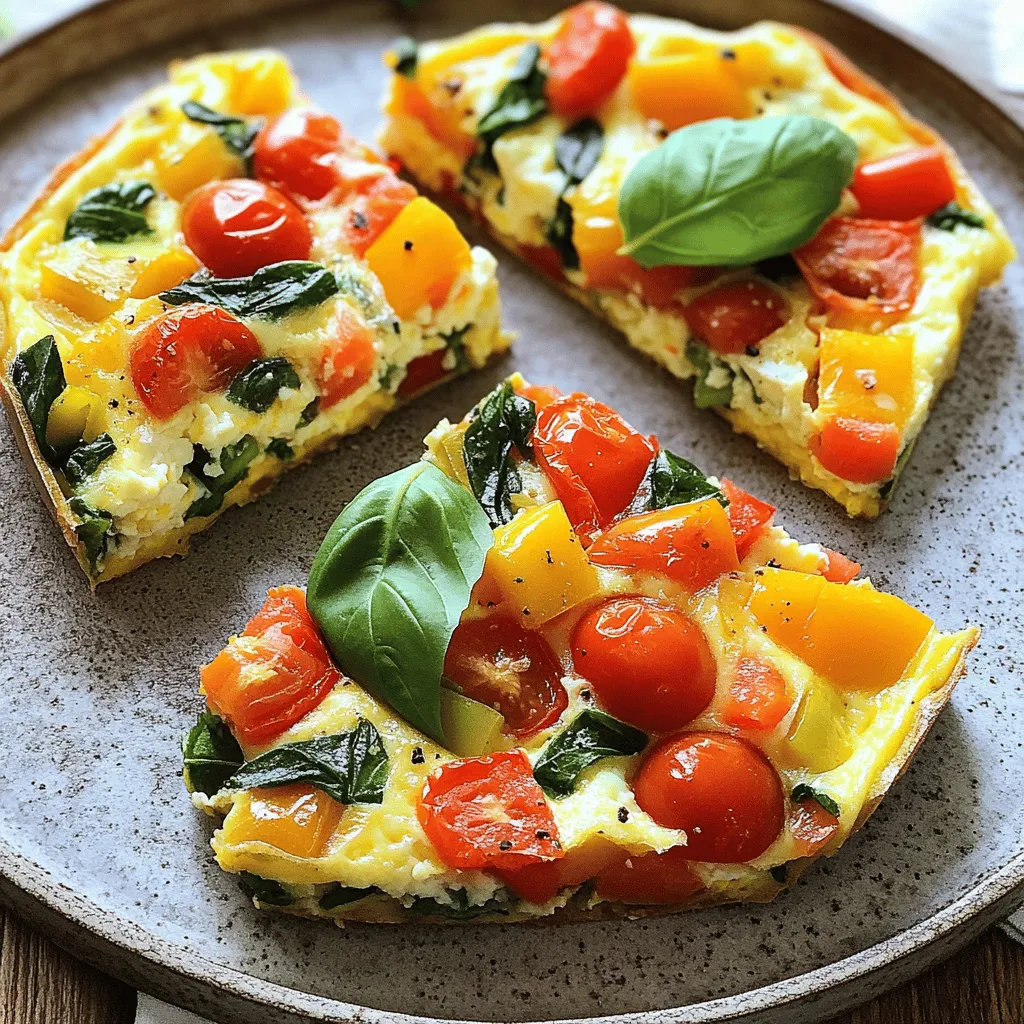 - Eier, Milch und Gemüse: Die Basis einer Frittata sind frische Eier und Milch. Diese Mischung bringt eine lockere Textur. Ich benutze gerne 6 große Eier und 1 Tasse Milch. Für das Gemüse sind frischer Spinat, Paprika und Cocktailtomaten großartig. Der Spinat gibt Farbe und Nährstoffe. Die Paprika bringt Süße, während die Tomaten Saftigkeit hinzufügen. - Wahl des Käses: Der Käse ist sehr wichtig. Ich empfehle, 1 Tasse geriebenen Käse zu verwenden. Cheddar, Feta oder Mozzarella sind alle leckere Optionen. Cheddar ist würzig, während Feta einen salzigen Kick gibt. Mozzarella macht die Frittata schön cremig. - Gewürze und Öle: Gewürze machen den Geschmack lebendig. Ich verwende 1 Teelöffel Knoblauchpulver und 1 Teelöffel getrockneten Oregano. Diese Gewürze verleihen Tiefe. Vergessen Sie nicht Salz und Pfeffer nach Geschmack. Für das Braten des Gemüses empfehle ich 2 Esslöffel Olivenöl. Es bringt einen feinen Geschmack und hilft, die Zutaten zu verbinden. Wenn Sie diese Zutaten verwenden, wird Ihre Frittata einfach köstlich. Für das komplette Rezept schauen Sie sich die Full Recipe an. - Heize den Ofen auf 190°C vor. - Fette eine runde oder quadratische Auflaufform mit Olivenöl ein. - Bereite alle Zutaten vor und stelle sie bereit. - Hacke den Spinat und schneide die Tomaten. - Würfle die Paprika und hacke die Zwiebel. - Schlage die Eier in eine große Schüssel. - Füge die Milch, das Knoblauchpulver, Oregano, Salz und Pfeffer hinzu. - Verrühre alles gut, bis es gleichmäßig ist. - Erhitze Olivenöl in einer Pfanne bei mittlerer Hitze. - Brate die Zwiebel für 3-4 Minuten, bis sie weich ist. - Gib die Paprika dazu und brate sie für 2 Minuten. - Füge dann den Spinat und die Tomaten hinzu und koche sie kurz. - Lass die Mischung etwas abkühlen, dann kombiniere sie mit der Eimischung. - Gieße die Frittata-Mischung in die Auflaufform. - Streue den geriebenen Käse gleichmäßig darüber. - Backe die Frittata 25-30 Minuten im Ofen. - Sie ist fertig, wenn die Oberfläche goldbraun ist und die Füllung fest ist. - Überprüfe die Garstufe mit einem Zahnstocher. - Lass die Frittata einige Minuten abkühlen, bevor du sie schneidest. Für die genauen Mengen und die vollständige Anleitung, siehe das [Full Recipe]. Um eine perfekte Frittata zu machen, temperiere die Zutaten richtig. Lass die Eier und Milch auf Zimmertemperatur kommen. Kalte Zutaten können die Garzeit verlängern. Dadurch wird die Frittata möglicherweise ungleichmäßig. Vermeide auch die Übergarung. Die Frittata sollte fest, aber nicht trocken sein. Du erkennst die perfekte Frittata, wenn die Oberseite leicht goldbraun ist und die Mitte nur leicht wackelt. Lass sie nach dem Backen kurz ruhen, damit sie sich setzt. Das Anrichten der Frittata ist einfach. Schneide sie in gleichmäßige Stücke. Lege sie auf einen schönen Teller. Garniere sie mit frischen Basilikumblättern für Farbe. Die Frittata sieht appetitlich aus und duftet gut. Als Beilagen empfehle ich einen knackigen grünen Salat. Kombiniere die Frittata mit frischem Brot oder einer leichten Sauce. So hast du ein vollständiges Gericht. Probiere auch verschiedene Saucen, um die Aromen zu verstärken. {{image_4}} Für eine bunte Frittata sollten Sie saisonale Zutaten verwenden. Im Frühling sind Spargel und Erbsen toll. Im Herbst passen Kürbis und Pilze gut. Diese frischen Zutaten bringen Geschmack und Farbe. Sie können auch eine vegane Variante der Frittata machen. Ersetzen Sie die Eier mit einer Mischung aus Kichererbsenmehl und Wasser. Das gibt eine tolle Textur und Geschmack. Fügen Sie auch Ihre Lieblingsgemüse hinzu. So bleibt das Gericht gesund und lecker. Die Frittata lebt von Gewürzvariationen. Experimentieren Sie mit Paprika, Kreuzkümmel oder frischen Kräutern. Diese Gewürze geben der Frittata einen neuen Twist. Zum Beispiel, frischer Thymian bringt eine aromatische Note. Sie können auch verschiedene Käsealternativen verwenden. Feta oder Ziegenkäse verleihen der Frittata eine würzige Note. Für etwas Cremigkeit probieren Sie Brie oder Gouda. Diese Kombinationen machen jede Frittata einzigartig und spannend. Um die Frittata frisch zu halten, gibt es verschiedene Methoden. - Kühlschranklagerung: Lassen Sie die Frittata nach dem Backen auf Raumtemperatur abkühlen. Schneiden Sie sie dann in Stücke. Legen Sie die Stücke in einen luftdichten Behälter. So bleibt die Frittata bis zu fünf Tage frisch. - Aufbewahrung im Gefrierfach: Wenn Sie die Frittata länger lagern möchten, frieren Sie sie ein. Wickeln Sie die Stücke in Frischhaltefolie ein. Legen Sie die eingewickelten Stücke in einen Gefrierbeutel. So bleibt die Frittata bis zu drei Monate haltbar. Um die Frittata lecker erneut zu genießen, gibt es einfache Methoden. - Beste Methoden zum Aufwärmen: Heizen Sie den Ofen auf 180°C vor. Legen Sie die Frittata-Stücke auf ein Backblech. Decken Sie sie leicht mit Alufolie ab. Backen Sie sie für etwa 10–15 Minuten. So bleibt die Frittata saftig und knusprig. - Tipps zur Frischeerhaltung: Vermeiden Sie die Mikrowelle, wenn möglich. Sie kann die Frittata gummiartig machen. Wenn Sie die Mikrowelle verwenden, heizen Sie sie in kurzen Abständen von 30 Sekunden auf niedriger Stufe. So bleibt die Frittata besser in Form. Eine Frittata bleibt im Kühlschrank etwa 3 bis 4 Tage frisch. Um die Frittata gut zu lagern, lege sie in einen luftdichten Behälter. Das hält die Frittata saftig und verhindert Gerüche von anderen Lebensmitteln. Kühl lagern ist wichtig, damit die Frische bleibt. Ja, du kannst Frittata im Voraus machen. Bereite sie einfach wie im Rezept vor und lasse sie abkühlen. Danach decke sie ab und stelle sie in den Kühlschrank. Zum Aufwärmen, schneide sie in Stücke und erhitze sie im Ofen oder in der Mikrowelle. So schmeckt sie fast wie frisch gebacken. Eine Frittata ist von Natur aus glutenfrei, wenn du glutenfreie Zutaten verwendest. Achte darauf, dass der Käse und die Gewürze, die du verwendest, keine Gluten enthalten. So kannst du sicher sein, dass deine Frittata für alle geeignet ist. Wenn du dir unsicher bist, überprüfe die Etiketten der Zutaten. Du kannst die Frittata nach dem [Full Recipe] genießen und nach deinem Geschmack anpassen! Eine Frittata ist einfach zuzubereiten und sehr vielseitig. Mit frischen Eiern, Gemüse und Käse kannst du viele verschiedene Variationen erstellen. Die Tipps helfen dir, die perfekte Frittata zu backen und ansprechend zu präsentieren. Denke daran, die Frittata richtig zu lagern und aufzuwärmen, damit sie frisch bleibt. Experimentiere mit Geschmäckern und Zutaten, um das Gericht noch spannender zu machen. Egal, ob für das Frühstück oder ein leichtes Abendessen, eine Frittata kann immer überzeugen.
