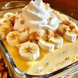 - 3 große, reife Bananen - 1 Tasse Kristallzucker - 4 Tassen Vollmilch Die Hauptzutaten sind einfach und leicht zu finden. Die Bananen müssen reif sein. So schmeckt der Pudding süß und frisch. Der Zucker sorgt für die richtige Süße. Vollmilch ist wichtig für die Cremigkeit. - 1/3 Tasse Maisstärke - 4 große Eigelbe - 1 Packung Nilla Wafers Die Maisstärke gibt dem Pudding seine dicke Konsistenz. Die Eigelbe helfen, den Pudding zu binden. Nilla Wafers sind perfekt für die Schichtung und den Crunch. Diese Zutaten machen den Pudding besonders lecker. - Schlagsahne zum Garnieren - 2 Esslöffel ungesalzene Butter - 2 Teelöffel Vanilleextrakt Die Schlagsahne ist die beste Garnierung. Sie macht das Dessert schön und lecker. Butter und Vanilleextrakt geben dem Pudding den letzten Schliff. Diese Zutaten sind das Geheimnis für den perfekten Geschmack. Wenn du alle Zutaten hast, bist du bereit für das Rezept. Du kannst die vollständige Anleitung im [Full Recipe] finden. Um den perfekten Bananenpudding zu machen, beginne ich mit der Puddingbasis. Ich nehme einen mittleren Topf und füge die trockenen Zutaten hinzu. Das sind Zucker, Maisstärke und Salz. Ich verrühre alles gut, bis es gleichmäßig aussieht. Dann gebe ich nach und nach die Vollmilch dazu. Dabei rühre ich ständig mit einem Schneebesen, um Klumpen zu vermeiden. Sobald alles gut vermischt ist, erhitze ich den Topf bei mittlerer Hitze. Ich rühre weiter, bis die Mischung dick wird und anfängt zu blubbern. Das dauert etwa 7 bis 10 Minuten. Jetzt kommt der aufregende Teil! Ich muss die Eigelbe temperieren. Dafür verquirle ich die Eigelbe in einer separaten Schüssel. Wenn die Milchmischung heiß ist, gieße ich langsam etwa eine Tasse davon in die Eigelbe. Ich rühre dabei ständig, damit sie nicht gerinnen. Danach gebe ich diese Mischung zurück in den Topf mit der restlichen Milchmischung. Ich koche weiter und rühre ständig, bis der Pudding noch dicker wird. Das dauert nur 2 bis 3 Minuten. Am Ende nehme ich den Topf vom Herd und rühre die Butter und den Vanilleextrakt ein, bis sie geschmolzen sind. Das Schichten macht richtig Spaß! Ich nehme eine große Servierform. Zuerst lege ich die Hälfte der Nilla Wafers als erste Schicht aus. Darauf kommen die Hälfte der Bananenscheiben. Dann gieße ich die Hälfte des Puddings darüber. Ich wiederhole das Ganze mit den restlichen Zutaten: Nilla Wafers, Bananenscheiben und den restlichen Pudding. Um eine Hautbildung zu verhindern, decke ich die Form mit Frischhaltefolie ab. Ich lasse den Pudding mindestens 4 Stunden oder über Nacht im Kühlschrank ruhen. So entfaltet sich der volle Geschmack. Um die perfekte Konsistenz für deinen Bananenpudding zu erreichen, ist das Temperieren der Eigelbe wichtig. Du willst, dass die Eigelbe warm werden, ohne zu kochen. Nimm eine Tasse von der heißen Milchmischung und gieße sie langsam in die Eigelbe. Rühre dabei gut um. Dadurch verhinderst du, dass die Eigelbe gerinnen. Eine langsame Hitzeeinwirkung hilft ebenfalls. Koche die Mischung bei mittlerer Hitze und rühre ständig. So wird der Pudding gleichmäßig dick und cremig. Die Kühlzeit ist entscheidend für den besten Geschmack. Lasse den Pudding mindestens vier Stunden im Kühlschrank. So können sich die Aromen gut entfalten. Wenn du die ganze Nacht wartest, ist der Pudding noch besser. Verwende Frischhaltefolie, um Hautbildung zu vermeiden. Drücke die Folie direkt auf die Oberfläche des Puddings. So bleibt er glatt und cremig. Garnierungsideen sind wichtig! Schlagsahne macht deinen Pudding besonders lecker. Du kannst auch zusätzliche Bananenscheiben oder zerbröselte Nilla Wafers darauf streuen. Für Beilagen passen frische Früchte gut. Ein Glas kalte Milch oder ein süßer Eistee ergänzt das Dessert perfekt. {{image_4}} Für einen schokoladigen Twist füge einfach Kakaopulver hinzu. Ich empfehle, etwa 1/4 Tasse Kakaopulver in die trockenen Zutaten zu mischen. Dies gibt deinem Pudding eine tiefere, reichhaltige Note. Um dem Ganzen mehr Textur zu geben, kannst du Schokoladencross hinzufügen. Das sorgt für einen tollen Crunch in jedem Löffel. Wenn du nach einer veganen Option suchst, kannst du pflanzliche Milchalternativen verwenden. Mandelmilch oder Hafermilch sind großartige Optionen. Um die cremige Konsistenz zu erreichen, nutze Chia-Samen als Verdickungsmittel. Mische 1/4 Tasse Chia-Samen mit 1 Tasse Wasser und lasse es einige Minuten quellen. So erhält dein Pudding die gewünschte Textur. Um deinem Pudding mehr Geschmack zu verleihen, kannst du Zimt oder Muskatnuss hinzufügen. Ein Teelöffel Zimt kann Wunder wirken. Du kannst auch fruchtige Ergänzungen wie Erdbeeren verwenden. Einfach einige frische Erdbeeren in Scheiben schneiden und zwischen den Schichten anordnen. So wird dein Bananenpudding noch fruchtiger und bunter. Um deinen Bananenpudding frisch zu halten, lege ihn in den Kühlschrank. Er bleibt bis zu vier Tage gut. Achte darauf, ihn in einem luftdichten Behälter zu lagern. Dies schützt ihn vor Gerüchen. Um Hautbildung zu vermeiden, decke den Pudding direkt mit Frischhaltefolie ab. Die Folie sollte die Oberfläche berühren. So bleibt der Pudding schön cremig. Du kannst Bananenpudding auch einfrieren. Fülle den Pudding in einen gefrierfesten Behälter. Lasse etwas Platz, da der Pudding beim Gefrieren expandiert. Decke den Behälter gut ab. So schützt du ihn vor Gefrierbrand. Zum Auftauen nimm den Pudding einfach aus dem Gefrierfach. Stelle ihn über Nacht in den Kühlschrank. Vermeide das Auftauen in der Mikrowelle, da dies die Textur beeinträchtigen kann. Die empfohlene Lagerung ist kühl und dunkel. Bei richtiger Lagerung bleibt der Pudding frisch. Wenn du einen seltsamen Geruch bemerkst oder die Textur sich ändert, wirf ihn weg. Solche Zeichen weisen darauf hin, dass der Pudding nicht mehr gut ist. Frische ist wichtig, um den besten Geschmack zu genießen. Homemade Banana Pudding bleibt für etwa 3 bis 4 Tage frisch. Ich empfehle, ihn in einem luftdichten Behälter zu lagern. So bleibt der Pudding lecker und die Bananen frisch. Achte darauf, den Pudding mit Frischhaltefolie abzudecken. So verhinderst du, dass sich eine Haut bildet. Überprüfe den Pudding vor dem Essen. Wenn er seltsam riecht oder die Konsistenz sich ändert, wirf ihn weg. Ja, du kannst andere Früchte hinzufügen! Erdbeeren, Heidelbeeren oder Pfirsiche passen gut. Diese Früchte bringen Farbe und neuen Geschmack. Achte darauf, die Früchte klein zu schneiden. So vermischen sie sich gut mit dem Pudding. Du kannst die Früchte auch zwischen den Schichten anordnen, um das Aussehen zu verbessern. Das macht dein Dessert noch ansprechender! Ja, es gibt glutenfreie Alternativen! Du kannst glutenfreie Kekse oder Löffelbiskuits verwenden. Viele Marken bieten glutenfreie Optionen an. Achte darauf, die Zutatenliste zu prüfen, um sicherzugehen. Du kannst auch selbstgemachte Kekse aus glutenfreiem Mehl backen. So bleibt dein Bananenpudding lecker und sicher für alle, die Gluten meiden. Hausgemachter Bananenpudding ist einfach und lecker. Wir haben die Hauptzutaten wie Bananen, Zucker und Milch besprochen. Auch Tipps zum perfekten Pudding und Lagermöglichkeiten standen auf der Liste. Variationen, wie Schokoladenbananenpudding oder vegane Optionen, bieten viele Möglichkeiten. Egal, ob du eine klassische oder neue Version machst, genieße dein Dessert! Hast du eigene Ideen oder Tipps? Teile sie mit anderen Puddingliebhabern!