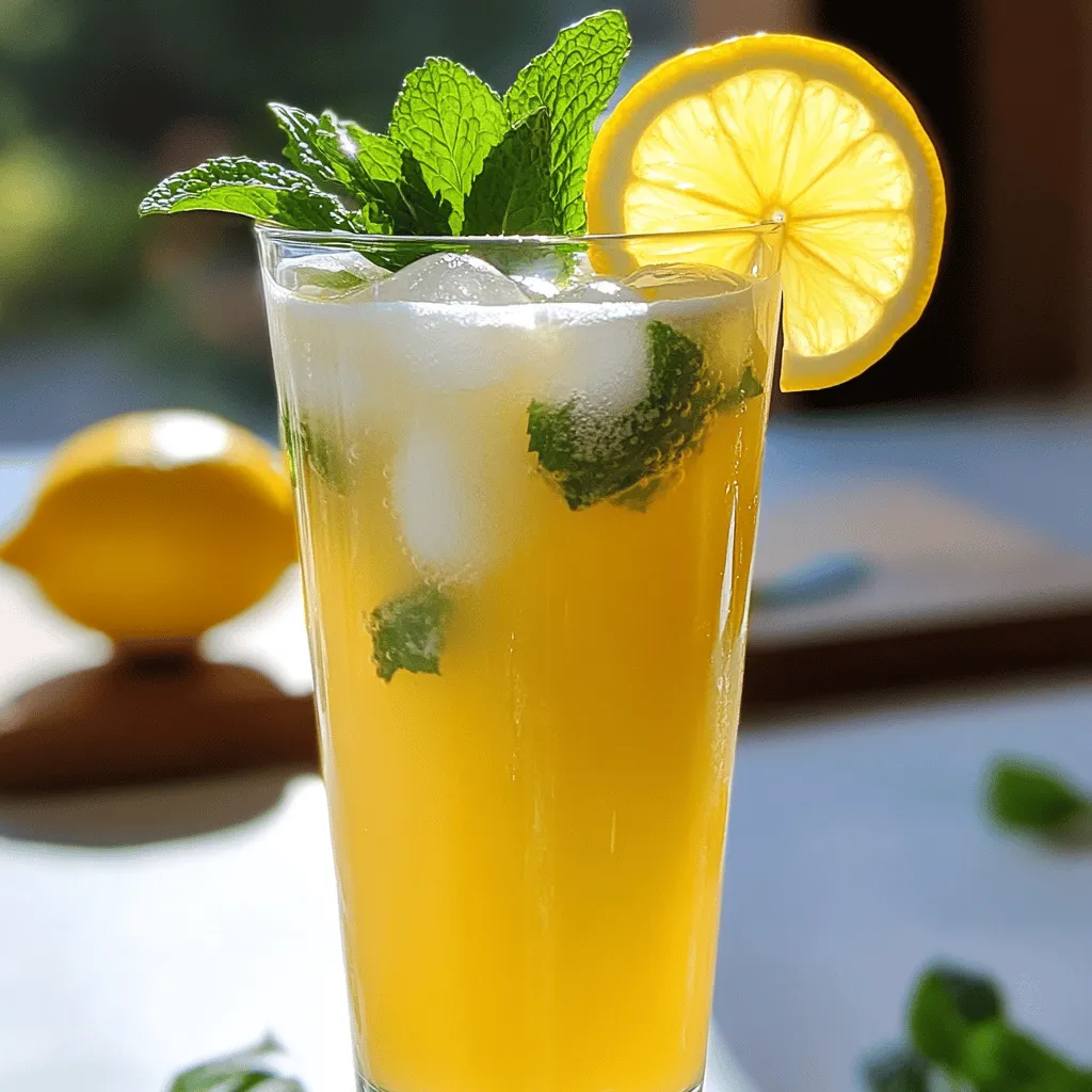 Um die perfekte cremige Kondensmilch-Limonade zuzubereiten, benötigen Sie folgende Hauptzutaten: - 1 Tasse frisch gepresster Zitronensaft (ca. 4-6 Zitronen) - 1 Tasse gesüßte Kondensmilch - 4 Tassen kaltes Wasser - 1/4 Tasse Zucker (nach Geschmack anpassen) - 1 Teelöffel Vanilleextrakt Diese Zutaten sind einfach und leicht zu finden. Der frisch gepresste Zitronensaft bringt eine angenehme Säure. Gesüßte Kondensmilch sorgt für die cremige Basis. Kaltes Wasser macht die Limonade erfrischend. Der Zucker kann je nach Geschmack angepasst werden, um die Süße zu steuern. Vanilleextrakt fügt einen feinen Geschmack hinzu. Für eine ansprechende Präsentation können Sie diese Zutaten zur Dekoration verwenden: - Frische Minzblätter - Zitronenscheiben Frische Minzblätter bringen einen tollen Duft und eine schöne Farbe. Zitronenscheiben sind nicht nur hübsch, sie verstärken auch den Zitronengeschmack. Diese Garnituren machen Ihre Limonade besonders einladend. Wählen Sie beim Kauf von Zitronen die besten Früchte aus. Achten Sie auf diese Punkte: - Die Zitronen sollten fest und schwer sein. - Eine glatte, glänzende Haut zeigt, dass die Zitrone frisch ist. - Vermeiden Sie Früchte mit braunen Flecken oder weichen Stellen. Frische Zitronen bringen den besten Geschmack. Sie geben der Limonade die perfekte Balance zwischen Süße und Säure. Wenn Sie diese Tipps befolgen, wird Ihre cremige Kondensmilch-Limonade ein Hit! Für das gesamte Rezept schauen Sie sich die [Full Recipe] an. Um Ihre cremige Kondensmilch-Limonade zuzubereiten, folgen Sie diesen einfachen Schritten. Zuerst brauchen Sie 1 Tasse frisch gepressten Zitronensaft. Das sind etwa 4 bis 6 Zitronen. Pressen Sie die Zitronen gut aus, um den Saft zu gewinnen. Geben Sie den Zitronensaft in einen großen Krug. Jetzt fügen Sie 1 Tasse gesüßte Kondensmilch hinzu. Rühren Sie die Mischung gut um, bis die Kondensmilch vollständig im Zitronensaft aufgelöst ist. Als nächstes gießen Sie 4 Tassen kaltes Wasser dazu. Rühren Sie sanft weiter, um alle Zutaten zu kombinieren. Probieren Sie die Limonade. Wenn sie nicht süß genug ist, fügen Sie nach Geschmack 1/4 Tasse Zucker hinzu. Rühren Sie die Mischung, bis der Zucker ganz aufgelöst ist. Schließlich geben Sie 1 Teelöffel Vanilleextrakt dazu. Dies fügt einen tollen Geschmack hinzu. Lassen Sie die Limonade mindestens 30 Minuten im Kühlschrank kühlen. Ein paar Schritte sind wichtig, um die perfekte Mischung zu erreichen. Achten Sie darauf, den Zitronensaft gut zu pressen. Frischer Saft schmeckt viel besser. Beim Hinzufügen von Wasser, tun Sie dies langsam. Rühren Sie sanft, damit die Limonade nicht schäumt. Probieren Sie die Limonade mehrmals. So können Sie die Süße anpassen. Der Vanilleextrakt ist ein kleiner, aber feiner Schritt. Er rundet den Geschmack gut ab. Die Präsentation macht viel aus. Füllen Sie hohe Gläser mit Eis. Gießen Sie die Limonade vorsichtig darüber. Garnieren Sie jedes Glas mit frischen Minzblättern. Das sieht frisch und einladend aus. Eine Zitronenscheibe am Rand des Glases macht es noch schöner. Diese kleinen Details machen Ihre Limonade zu einem echten Hingucker. Wenn Sie mehr Ideen suchen, schauen Sie sich das [Full Recipe] an. Dort finden Sie weitere Tipps zur Dekoration. Um die perfekte Cremigkeit zu erreichen, mischen Sie die gesüßte Kondensmilch gut mit dem Zitronensaft. Rühren Sie langsam, damit die Mischung glatt wird. Achten Sie darauf, dass keine Klumpen bleiben. Ein guter Trick ist, die Kondensmilch vorher leicht anzuwärmen. So löst sie sich schneller auf. Jeder hat andere Vorlieben, wenn es um die Süße geht. Beginnen Sie mit einer viertel Tasse Zucker und probieren Sie die Limonade. Wenn sie nicht süß genug ist, fügen Sie mehr Zucker hinzu. Rühren Sie gut um, bis der Zucker sich auflöst. Sie können auch Honig oder Agavendicksaft verwenden, wenn Sie möchten. Kühlen ist der Schlüssel zu einem erfrischenden Getränk. Lassen Sie die Limonade mindestens 30 Minuten im Kühlschrank. So verbinden sich die Aromen besser. Servieren Sie die Limonade über Eis, um sie besonders erfrischend zu machen. Verwenden Sie einen hohen Krug, damit sie gut aussieht und einfach zu servieren ist. Für den besten Genuss, stellen Sie sicher, dass Ihre Gläser auch kühl sind. {{image_4}} Du kannst die cremige Kondensmilch-Limonade leicht anpassen. Statt nur Zitronen kannst du auch Limetten oder Orangen verwenden. Diese Früchte bringen frische Aromen. Du kannst auch eine Mischung aus verschiedenen Zitrusfrüchten probieren. Das gibt deiner Limonade eine spannende Note. Experimentiere mit Ananas oder Grapefruit für eine tropische Variante. Wenn du eine vegane Option willst, ersetze die gesüßte Kondensmilch. Verwende einfach Kokosmilch oder eine pflanzliche Kondensmilch. Diese Alternativen bieten einen ähnlichen Geschmack. Für eine zuckerfreie Limonade kannst du Stevia oder Erythrit verwenden. Diese Süßstoffe sind kalorienarm. Du erhältst trotzdem die süße Note, die du liebst. Sei kreativ mit deiner Limonade! Füge frische Kräuter wie Basilikum oder Rosmarin hinzu. Diese Kräuter geben einen einzigartigen Geschmack. Du kannst auch Beeren wie Erdbeeren oder Himbeeren verwenden. Sie sorgen für eine schöne Farbe und zusätzliche Süße. Denke auch an Gewürze wie Ingwer für einen würzigen Kick. So wird deine Limonade immer wieder anders und spannend. Wenn du mehr Inspiration suchst, schau dir das Full Recipe an! Die cremige Kondensmilch-Limonade bleibt im Kühlschrank frisch für etwa 3 bis 5 Tage. Es ist wichtig, dass du sie gut verschließt. Auf diese Weise bleibt der Geschmack länger erhalten. Wenn du die Limonade länger aufbewahren möchtest, denke daran, sie in einem luftdichten Behälter zu lagern. Stelle deine Limonade in den kältesten Teil des Kühlschranks. Vermeide die Tür, da dort die Temperatur schwankt. Nutze einen Krug oder eine Flasche mit dicht schließendem Deckel. So bleibt die Limonade kühl und frisch. Vor dem Servieren empfehle ich, die Limonade gut zu schütteln oder umzurühren. Das sorgt dafür, dass sich die Zutaten wieder gut vermischen. Wenn du Limonade übrig hast, sei kreativ! Du kannst sie in Eiswürfelformen gießen und gefrieren. Diese Eiswürfel sind perfekt für Cocktails oder andere Getränke. Du kannst sie auch in Smoothies verwenden, um einen fruchtigen Kick zu geben. Eine weitere Idee ist, die Limonade als Basis für eine Sorbet- oder Eistorte zu nutzen. So verwandelst du Reste in etwas Neues und Leckeres! Ja, du kannst die Limonade im Voraus zubereiten. Mache sie bis zu einem Tag vorher. Stelle sicher, dass du sie gut im Kühlschrank lagerst. Dadurch kühlen die Aromen gut durch. Wenn du sie servieren möchtest, rühre die Limonade gut um. Füge frische Minzblätter und Zitronenscheiben hinzu. So bleibt sie frisch und lecker. Um die Limonade weniger süß zu machen, reduziere einfach die gesüßte Kondensmilch. Du kannst auch den Zucker weglassen oder weniger davon verwenden. Probiere, mehr Zitronensaft hinzuzufügen. Das gibt dir einen säuerlicheren Geschmack. Wenn es dir immer noch zu süß ist, füge etwas Wasser hinzu. So kannst du die Süße nach deinem Wunsch anpassen. Wenn du keine gesüßte Kondensmilch hast, probiere Kokosmilch oder ungesüßte Mandelmilch. Du kannst auch Joghurt oder eine Mischung aus Milch und Zucker verwenden. Achte darauf, die Konsistenz zu überprüfen. Manchmal kann eine andere Milchart die Textur verändern. Experimentiere ein wenig, um die beste Wahl für deinen Geschmack zu finden. Die cremige Kondensmilch-Limonade ist erfrischend und leicht zuzubereiten. Wir haben die Hauptzutaten und Dekorationsideen besprochen. Tipps zur Auswahl der besten Zitronen waren ebenfalls wichtig. Bei der Zubereitung sind wichtige Schritte entscheidend für den Geschmack. Variationen machen das Rezept spannend und anpassbar. Die Lagerung sorgt dafür, dass die Limonade frisch bleibt. Nutze diese Tipps, um deine Limonade perfekt zu machen. Experimentiere und genieße viele leckere Varianten!