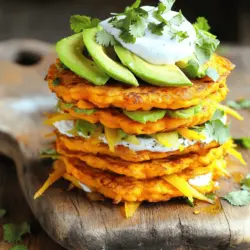 Für die glutenfreien Süßkartoffel-Fritter-Türme benötigst du: - 2 mittelgroße Süßkartoffeln, gerieben - 1 kleine Zwiebel, fein gehackt - 2 Eier - 1/2 Tasse Mandelmehl - 1/2 Teelöffel Backpulver - 1 Teelöffel Knoblauchpulver - 1 Teelöffel Paprika - Salz und Pfeffer nach Geschmack - Olivenöl zum Braten Diese Zutaten sind einfach zu finden. Süßkartoffeln sind nahrhaft und lecker. Mandelmehl macht die Fritter knusprig und glutenfrei. Um deine Fritter zu garnieren, kannst du: - 1 Avocado, in Scheiben - Frischen Koriander, gehackt - Griechischen Joghurt oder milchfreien Joghurt Diese Garnierungen bringen Geschmack und Farbe auf den Teller. Avocado fügt gesunde Fette hinzu. Joghurt sorgt für Cremigkeit und Frische. Die Hauptzutaten sind oft allergenfreundlich. Mandelmehl ist glutenfrei, aber nicht für jeden geeignet. Achte auf deine Gäste. Die Fritter sind reich an Vitaminen. Süßkartoffeln bieten viel Beta-Carotin. Wenn du mehr Informationen benötigst, schaue dir das Full Recipe an. Um die Süßkartoffelmasse zu machen, schälen Sie zuerst die Süßkartoffeln. Reiben Sie sie in eine große Schüssel. Fügen Sie dann die gehackte Zwiebel, Eier, Mandelmehl, Backpulver, Knoblauchpulver, Paprika, Salz und Pfeffer hinzu. Mischen Sie alles gut. Die Masse sollte dick, aber noch streichfähig sein. Erhitzen Sie eine antihaftbeschichtete Pfanne bei mittlerer Hitze. Geben Sie einen Schuss Olivenöl hinein. Wenn das Öl heiß ist, nehmen Sie etwa 1/4 Tasse der Süßkartoffelmischung. Formen Sie sie mit einem Pfannenwender zu einem Fritter. Braten Sie jeden Fritter für etwa 4-5 Minuten pro Seite. Sie sollten goldbraun und knusprig sein. Wiederholen Sie den Vorgang, bis die gesamte Mischung gekocht ist. Fügen Sie nach Bedarf mehr Öl hinzu. Sobald die Fritter fertig sind, können Sie sie stapeln. Legen Sie zwei oder drei Fritter pro Portion übereinander. Garnieren Sie jeden Stapel mit frischen Avocadoscheiben. Fügen Sie einen Klecks Joghurt und etwas gehackten Koriander hinzu. Dies bringt Frische und Farbe auf den Teller. Für die vollständige Anleitung schauen Sie sich das Full Recipe an. Beim Frittieren von Süßkartoffelfrittern gibt es einige Fehler, die du vermeiden kannst. Achte darauf, die Pfanne nicht zu überfüllen. Wenn die Fritter zu nah beieinander liegen, werden sie nicht gleichmäßig knusprig. Frittier immer in kleinen Chargen. Das sorgt für die beste Textur. Ein weiterer Punkt ist die Temperatur des Öls. Zu heißes Öl kann die Fritter außen verbrennen, während sie innen roh bleiben. Stelle sicher, dass das Öl die richtige Temperatur hat. Ein kleiner Tropfen Teig sollte sofort an die Oberfläche steigen. Wenn das nicht passiert, warte einen Moment. Du kannst die Fritter leicht anpassen. Für einen scharfen Kick füge etwas Cayennepfeffer hinzu. Oder probiere frische Kräuter wie Schnittlauch oder Thymian aus. Diese bringen einen neuen Geschmack in die Fritter. Für mehr Textur kannst du geriebene Karotten oder Zucchini hinzufügen. Sie passen gut zu den Süßkartoffeln und machen die Fritter noch interessanter. Experimentiere mit verschiedenen Gewürzen, um deinen perfekten Fritter zu finden. Die Fritter-Türme sind sehr vielseitig. Du kannst sie mit frischen Avocadoscheiben oder einem Klecks Joghurt servieren. Beide Optionen bringen Frische und Cremigkeit. Eine tolle Beilage sind auch knusprige Salate. Ein einfacher grüner Salat ergänzt die Fritter perfekt. Du kannst auch eine scharfe Salsa zubereiten. Das gibt einen schönen Kontrast zu den süßen Frittern. Für die perfekte Präsentation, stapel die Fritter-Türme auf einem rustikalen Holzbrett. Das sieht nicht nur gut aus, sondern macht das Essen auch noch spannender. {{image_4}} Wenn du eine vegane Variante der Fritter zubereiten möchtest, ist das ganz einfach. Ersetze die Eier durch Chia-Samen oder Leinsamen. Mische einen Esslöffel Samen mit drei Esslöffeln Wasser und lasse es einige Minuten quellen. Dies schafft eine gelartige Konsistenz, die als Bindemittel wirkt. Du erhältst so eine leckere, vegane Fritter-Version, die dennoch gut zusammenhält. Um die Fritter noch gesünder zu machen, füge mehr Gemüse hinzu. Karotten, Zucchini oder Spinat sind großartige Optionen. Reibe das Gemüse fein und mische es mit der Süßkartoffelmasse. Diese zusätzlichen Zutaten geben den Frittern mehr Farbe und Nährstoffe. Außerdem schmecken sie einfach fantastisch! Um den Frittern mehr Geschmack zu verleihen, experimentiere mit Gewürzen. Füge Kreuzkümmel, Kurkuma oder sogar Chili-Pulver hinzu. Etwas frischer Ingwer kann auch einen tollen Kick geben. Diese Gewürze machen die Fritter noch aromatischer und interessanter. Probiere verschiedene Kombinationen aus, um dein perfektes Geschmacksprofil zu finden. Für das vollständige Rezept, schau dir die Anleitung für die glutenfreien Süßkartoffel-Fritter-Türme an. Um die Fritter frisch zu halten, lassen Sie sie zuerst abkühlen. Legen Sie die Fritter in eine flache Schicht auf einen Teller oder ein Backblech. Decken Sie sie mit Frischhaltefolie oder einem sauberen Küchentuch ab. Lagern Sie die Fritter im Kühlschrank. So bleiben sie bis zu drei Tage gut. Um die übrig gebliebenen Fritter wieder aufzuwärmen, verwenden Sie eine Pfanne. Erhitzen Sie die Pfanne bei mittlerer Hitze und geben Sie einen Spritzer Olivenöl hinein. Legen Sie die Fritter in die Pfanne und braten Sie sie 2-3 Minuten auf jeder Seite. So werden sie wieder knusprig und lecker. Um die Fritter einzufrieren, lassen Sie sie vollständig abkühlen. Legen Sie die Fritter in eine einzelne Schicht auf ein Backblech und frieren Sie sie etwa 2 Stunden ein. Danach können Sie die Fritter in einen Gefrierbeutel oder eine luftdichte Box umfüllen. So bleiben sie bis zu drei Monate frisch. Zum Auftauen legen Sie die Fritter einfach in den Kühlschrank über Nacht. Dann können Sie sie wie gewohnt aufwärmen. Die Fritter brauchen etwa 8 bis 10 Minuten zum Kochen. Ich brate sie 4 bis 5 Minuten auf jeder Seite. Achte darauf, dass sie goldbraun und knusprig sind. Wenn du mehrere Fritter gleichzeitig machst, kann die Zeit etwas länger sein. Stelle sicher, dass die Pfanne nicht zu voll ist. Ja, du kannst Süßkartoffeln durch andere Zutaten ersetzen. Kürbis oder Zucchini sind gute Alternativen. Diese Gemüse geben den Frittern einen anderen Geschmack. Du musst jedoch die Feuchtigkeit anpassen. Zucchini hat viel Wasser, also drücke es gut aus, bevor du es hinzufügst. Zu den Fritter-Türmen passen viele Beilagen gut. Ich empfehle frische Avocadoscheiben oder einen Klecks Joghurt. Salate sind ebenfalls eine tolle Ergänzung. Ein einfacher grüner Salat bringt Frische. Du kannst auch eine scharfe Sauce für mehr Geschmack hinzufügen. Für die beste Präsentation serviere die Fritter auf einem rustikalen Holzbrett. Weitere Ideen findest du im Full Recipe. Dieser Artikel gab Ihnen das Rezept für leckere glutenfreie Süßkartoffel-Fritter-Türme. Wir haben die wichtigsten Zutaten, Tipps zur Zubereitung und Variationen besprochen. Denken Sie daran, dass das Frittieren leicht ist, wenn Sie einige Fehler vermeiden. Die richtigen Beilagen machen Ihr Gericht noch besser. Lassen Sie Ihrer Kreativität freien Lauf und probieren Sie verschiedene Geschmäcker aus. Genießen Sie die Fritter frisch oder als Restessen. Bereiten Sie sich vor, Ihre Familie und Freunde zu beeindrucken!