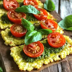 Blumenkohl-Pesto-Fladenbrote Einfach und Lecker