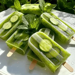- 2 Tassen Gurke, geschält und in Scheiben geschnitten - 1/2 Tasse frische Minzblätter, gut gepackt - 4 Tassen Wasser - 2 Esslöffel Honig oder Agavensirup - Saft von 1 Limette Die Hauptzutaten sind einfach und frisch. Gurken bringen eine kühle Note. Minze sorgt für einen frischen Geschmack. Wasser macht die Popsicles leicht und erfrischend. Honig oder Agavensirup süßen das Wasser. Limettensaft gibt einen spritzigen Kick. Diese Kombination ist perfekt für heiße Tage. - Dünne Gurkenscheiben zur Dekoration - Minzzweige zur Dekoration Die optionalen Zutaten sind tolle Dekorationen. Dünne Gurkenscheiben sehen hübsch aus. Minzzweige fügen einen schönen Farbkontrast hinzu. Sie machen die Popsicles noch ansprechender. Mit diesen Extras wird der Genuss größer. Die Präsentation zählt, besonders bei Sommerpartys. Für das komplette Rezept, schau bitte in die [Full Recipe]. Zuerst gebe ich die geschnittene Gurke, die frischen Minzblätter, das Wasser, den Honig und den Limettensaft in einen Mixer. Ich mixe alles gut, bis die Mischung ganz glatt ist. Es ist wichtig, dass alles gut verbunden ist, damit die Aromen sich entfalten. Jetzt filtern wir die Mischung durch ein feines Sieb oder ein Käsetuch. Ich drücke die Feststoffe gut aus, um so viel Flüssigkeit wie möglich zu gewinnen. Die festen Bestandteile sind nicht mehr nötig, also entsorge ich sie. Ich fülle die abgeseihte Gurken-Minze-Infusion in die Eis am Stiel-Formen. Ich achte darauf, dass sie etwa drei Viertel voll sind. So bleibt genug Platz für die Ausdehnung beim Einfrieren. Wenn ich möchte, füge ich dünne Gurkenscheiben und Minzzweige für einen schönen Look hinzu. Jetzt setze ich die Stiele in jede Form und stelle sie in den Gefrierer. Ich lasse sie dort für mindestens 4-6 Stunden einfrieren. So werden sie komplett fest. Um die Eis am Stiel aus den Formen zu lösen, halte ich sie kurz unter warmes Wasser. Dann ziehe ich jeden Stiel vorsichtig heraus. Um die perfekte Konsistenz für Ihre Gurken-Minze Spa-Wasser Popsicles zu erreichen, sollten Sie die Süße anpassen. Beginnen Sie mit zwei Esslöffeln Honig oder Agavensirup. Probieren Sie die Mischung nach dem Pürieren. Wenn Sie mehr Süße wollen, fügen Sie mehr hinzu. Denken Sie daran, dass frische Zutaten einen großen Unterschied machen. Verwenden Sie reife Gurken und frische Minzblätter. Diese sorgen für den besten Geschmack. Die Präsentation ist wichtig, um Ihre Popsicles ansprechend zu servieren. Nutzen Sie einen weißen Teller, um die Farben hervorzuheben. Legen Sie die Popsicles auf den Teller und garnieren Sie sie mit zusätzlichen Minzblättern. Diese kleinen Details machen viel aus. Sie können auch dünne Gurkenscheiben an den Rand legen. So sehen die Popsicles noch frischer aus. Diese Tipps helfen Ihnen, Ihre Kreation schön zu präsentieren und beeindrucken jeden Gast. {{image_4}} Um deine Gurken-Minze Spa-Wasser Popsicles noch spannender zu machen, kannst du verschiedene Kräuter hinzufügen. Basilikum oder Rosmarin bringen einen neuen Geschmack. Diese Kräuter haben frische, erdige Aromen. Sie passen gut zu Gurke und Minze. Ein paar Blätter Basilikum können deine Popsicles lebhaft und süß machen. Rosmarin gibt ihnen eine herzhaftere Note. Ein anderer Weg, um mehr Geschmack zu bekommen, ist die Verwendung von Zitrusfrüchten. Limetten oder Zitronen sorgen für eine spritzige Frische. Der Saft dieser Früchte verstärkt den Geschmack der Gurken und Minze. Du kannst die Zitrusfrüchte einfach direkt in die Mischung geben, bevor du sie pürierst. Du kannst auch andere Früchte in dein Rezept einfügen. Erdbeeren sind eine tolle Wahl. Ihr süßer Geschmack ergänzt die Gurken perfekt. Du kannst sie einfach vierteln und in die Mischung geben. Wassermelonen sind ebenfalls sehr erfrischend. Sie machen die Popsicles saftig und süß. Wenn du experimentieren möchtest, versuche, verschiedene Kombinationen auszuprobieren. Mische zum Beispiel Gurke, Minze und Erdbeeren in einer Mischung. Du kannst die Grundrezepte anpassen, um neue Geschmäcker zu kreieren. So kannst du viele verschiedene Popsicles machen. Für das komplette Rezept, schau dir [Full Recipe] an und lass deiner Kreativität freien Lauf! Um die Gurken-Minze Spa-Wasser Popsicles richtig zu lagern, empfehle ich, sie in einem luftdichten Behälter aufzubewahren. Dies schützt sie vor Frostbrand und bewahrt den frischen Geschmack. Du kannst die Eis am Stiel direkt in den Formen im Gefrierfach lassen oder sie nach dem Einfrieren aus den Formen nehmen und in einen Behälter umfüllen. Achte darauf, dass die Behälter gut verschlossen sind. Die Haltbarkeit dieser Popsicles beträgt etwa 2 bis 3 Monate im Gefrierfach. Nach dieser Zeit könnten sie an Geschmack verlieren. Überprüfe die Popsicles vor dem Servieren auf Veränderungen in der Textur oder im Geruch. Um die besten Aromen zu genießen, tau die Eis am Stiel richtig auf. Halte sie kurz unter warmes Wasser, bis sie sich leicht lösen lassen. Dies hilft, die Eis am Stiel sanft zu lösen, ohne sie zu beschädigen. Falls du übrig gebliebene Eis am Stiel hast, kannst du sie in Cocktails oder Smoothies verwenden. Sie fügen einen erfrischenden Geschmack hinzu und machen jedes Getränk spaßiger. Probiere es aus! Wenn Sie keinen Mixer haben, können Sie die Gurken und Minze auch von Hand hacken. Schneiden Sie die Gurken klein und zerreißen Sie die Minzblätter. Mischen Sie alles mit Wasser in einer Schüssel. Lassen Sie die Mischung dann einige Stunden im Kühlschrank ziehen. Danach seihen Sie die Mischung durch ein Sieb. Füllen Sie dann die Formen wie im Rezept an. Diese Methode braucht mehr Zeit, ergibt aber auch einen tollen Geschmack. Ja, Sie können verschiedene Süßungsmittel verwenden. Zum Beispiel, statt Honig können Sie Agavensirup oder Zucker nehmen. Diese Süßstoffe beeinflussen den Geschmack und die Süße. Agavensirup ist flüssig und löst sich leicht. Zucker braucht etwas mehr Zeit, um sich aufzulösen. Probieren Sie aus, was Ihnen am besten schmeckt! Diese Popsicles finden Sie in vielen Supermärkten und Feinkostläden. Schauen Sie auch in Bioläden, die oft gesunde Varianten anbieten. Einige Cafés und Eisdielen haben sie ebenfalls. Wenn Sie sicher gehen wollen, dass sie frisch sind, machen Sie sie einfach selbst mit dem Full Recipe. Eis am Stiel halten etwa zwei bis drei Monate im Gefrierfach. Um die beste Qualität zu erhalten, lagern Sie sie in einem luftdichten Behälter. Vermeiden Sie es, die Formen oft zu öffnen. So bleibt der Geschmack frisch und die Popsicles schmelzen nicht zusammen. Ja, das ist möglich! Ersetzen Sie den Honig einfach durch Agavensirup oder einen anderen veganen Süßstoff. Alle anderen Zutaten sind schon vegan. So genießen Sie die erfrischenden Gurken-Minze Spa-Wasser Popsicles ganz ohne tierische Produkte. In diesem Artikel haben wir die perfekte Rezeptur für Gurken-Minze Spa-Wasser-Eis am Stiel entdeckt. Du hast erfahren, welche Zutaten nötig sind, von der Zubereitung bis hin zur richtigen Lagerung. Denke daran, mit frischen Zutaten zu arbeiten und die Süße anzupassen. Probiere verschiedene Variationen aus und serviere sie kreativ. Du kannst den Sommer mit diesen erfrischenden Eis am Stiel noch schöner machen. Viel Spaß beim Ausprobieren und Genießen!