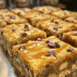 Für diese leckeren Cookie Bars benötigst du die folgenden Hauptzutaten: - 1 Tasse ungesalzene Butter, weich - 1 Tasse brauner Zucker, fest gepackt - 1/2 Tasse Kristallzucker - 2 große Eier - 1 Esslöffel Vanilleextrakt - 2 1/2 Tassen Allzweckmehl - 1 Teelöffel Natron - 1 Teelöffel Salz - 2 Tassen Milchschokoladenstückchen Diese Zutaten sind wichtig. Sie geben den Bars ihren tollen Geschmack und die perfekte Textur. Du musst die Butter weich machen. Das hilft, die Zucker gut einzuarbeiten. Achte darauf, frische Eier und hochwertigen Vanilleextrakt zu verwenden. Das macht viel aus. Die Karamellsauce ist das A und O in diesem Rezept. Du kannst sie entweder fertig kaufen oder selbst machen. Die Hauptzutaten dafür sind: - 1 Tasse Karamellsauce Wenn du die Sauce selbst machen möchtest, brauchst du Zucker, Butter und Sahne. Das ist ganz einfach und lohnt sich. Einige mögen Nüsse in ihren Cookie Bars. Du kannst Walnüsse oder Pekannüsse hinzufügen. Wenn du Nüsse magst, füge eine Tasse gehackte Nüsse hinzu. Das gibt den Bars einen tollen Crunch. Mit diesen Zutaten bist du bereit, deine Knock-You-Naked Cookie Bars zu machen. Diese Bars sind sicher ein Hit bei jedem Anlass. Für das vollständige Rezept schaue dir den Abschnitt "Full Recipe" an. Beginne mit dem Vorheizen des Ofens auf 175°C. Fette eine Backform von 23x33 cm gut ein. Alternativ kannst du die Form mit Backpapier auslegen. So lassen sich die Cookie Bars leichter herausnehmen. Stelle sicher, dass alle Zutaten bereit sind. Du brauchst Butter, Zucker, Eier, und mehr. In einer großen Schüssel vermenge die weiche Butter mit braunem Zucker und Kristallzucker. Schlage die Mischung, bis sie hell ist. Das dauert etwa drei bis vier Minuten. Füge nun die Eier einzeln hinzu. Rühre sie gut unter. Danach kommt der Vanilleextrakt dazu. In einer anderen Schüssel mische das Mehl, das Natron und das Salz. Diese trockenen Zutaten gib langsam zu den feuchten Zutaten. Mische nur, bis alles gerade so kombiniert ist. Jetzt kannst du die Schokoladenstückchen und die Walnüsse vorsichtig unterheben. Drücke die Hälfte des Teigs gleichmäßig in die Backform. Träufle die Hälfte der Karamellsauce darüber. Verteile sie leicht, damit es gleichmäßig ist. Löffle dann den restlichen Teig über die Karamellschicht. Verteile ihn auch hier gleichmäßig. Backe die Cookie Bars im Ofen für 25 bis 30 Minuten. Sie sind fertig, wenn die Ränder goldbraun sind. Ein Zahnstocher sollte mit ein paar feuchten Krümeln herauskommen. Lass die Bars mindestens zehn Minuten in der Form abkühlen. Träufle die restliche Karamellsauce darüber und bestreue sie mit Meersalz. Schneide die Bars in Quadrate oder Riegel. Dann kannst du sie servieren. Diese Bars sind ein echter Genuss! Ein häufiger Fehler ist das Übermixen des Teigs. Mixe die Zutaten nur, bis sie gerade verbunden sind. Wenn du zu lange rührst, werden die Cookie Bars hart. Achte darauf, die Butter weich, aber nicht geschmolzen zu verwenden. Zu heiße Butter kann den Teig ruinieren. Backe die Cookie Bars bei 175°C (350°F). Die ideale Backzeit liegt zwischen 25 und 30 Minuten. Die Ränder sollten goldbraun sein. Ein Zahnstocher sollte mit feuchten Krümeln herauskommen. Überprüfe die Bars gegen Ende der Backzeit, um ein Austrocknen zu vermeiden. Für die beste Konsistenz achte auf die Mengen der Zutaten. Verwende die genauen Maße aus dem Full Recipe. Wenn du eine weichere Textur möchtest, reduziere die Backzeit leicht. Lass die Bars nach dem Backen mindestens 10 Minuten in der Form abkühlen. So setzen sich die Aromen besser und die Bars sind leichter zu schneiden. {{image_4}} Man kann die Knock-You-Naked Cookie Bars ganz leicht anpassen. Verwende verschiedene Schokoladensorten für neue Geschmackserlebnisse. Dunkle Schokolade bringt einen kräftigen Geschmack. Weiße Schokolade verleiht einen süßen, cremigen Touch. Du kannst auch eine Mischung aus Milch- und Zartbitterschokolade verwenden. Misch einfach die Schokoladenstückchen nach deinem Geschmack. Das macht das Rezept spannend und einzigartig. Wenn du Gluten meiden musst, ersetze das Allzweckmehl durch eine glutenfreie Mischung. Achte darauf, dass alle Zutaten glutenfrei sind. Für eine vegane Variante benutze pflanzliche Butter und Eierersatz. Du kannst Leinsamen oder Apfelmus verwenden, um die Eier zu ersetzen. So kannst du die Bars genießen, ohne auf den Geschmack zu verzichten. Für eine Weihnachtsversion füge Gewürze wie Zimt oder Muskatnuss hinzu. Du kannst auch getrocknete Früchte wie Cranberries oder Mandarinenstückchen integrieren. Das gibt den Bars einen festlichen Flair. Die Karamellsauce kann auch durch Pfefferminzschokolade ersetzt werden. So fühlen sich die Bars wie ein Geschenk der Saison an. Das sind tolle Ideen, um deine Knock-You-Naked Cookie Bars zu variieren und neue Aromen zu entdecken. Wenn du mehr über die Zubereitung erfahren möchtest, besuche das vollständige Rezept. Um die Knock-You-Naked Cookie Bars frisch zu halten, lege sie in einen luftdichten Behälter. Du kannst sie auch mit Frischhaltefolie abdecken. So bleiben sie saftig und lecker. Achte darauf, die Bars gut abzukühlen, bevor du sie lagerst. Das hilft, die ideale Konsistenz zu bewahren. Im Kühlschrank halten die Cookie Bars etwa eine Woche. Wenn du sie länger aufbewahren möchtest, friere sie ein. In einem gefrierfesten Behälter sind sie bis zu drei Monate haltbar. Um die besten Ergebnisse zu erzielen, schneide sie in Stücke, bevor du sie einfrierst. So kannst du leicht ein Stück entnehmen, wann immer du Lust hast. Um die Cookie Bars wieder aufzuwärmen, lege sie auf einen Teller. Erwärme sie für 10-15 Sekunden in der Mikrowelle. So bleiben sie weich und köstlich. Du kannst auch den Ofen nutzen. Heize ihn auf 175°C vor und lege die Bars für etwa 5-10 Minuten hinein. So werden sie schön warm und der Karamell wird wieder flüssig. Wenn du die Full Recipe beachtest, gelingt dir das perfekt! Das Rezept für Knock-You-Naked Cookie Bars kommt aus den USA. Es hat schnell viele Fans gefunden. Die Kombination von Keks, Schokolade und Karamell ist unwiderstehlich. Viele Bäcker teilen ihre eigenen Versionen online. So entstand eine große Vielfalt an Rezepten. Ich habe mein Rezept aus verschiedenen Quellen zusammengeführt. Es vereint die besten Elemente in einem süßen Genuss. Ja, du kannst die Schokoladenstückchen ersetzen. Du kannst weiße Schokolade, Zartbitterschokolade oder sogar bunte Schokoladenstückchen verwenden. Für eine fruchtige Note sind getrocknete Früchte eine gute Wahl. Nüsse sind auch eine tolle Ergänzung. Denke daran, die Mengen anzupassen. Das sorgt für den gleichen Geschmack und die richtige Textur. Experimentiere mit verschiedenen Kombinationen, um deine perfekte Mischung zu finden. Um die Cookie Bars weicher zu machen, backe sie kürzer. Achte darauf, dass der Zahnstocher feuchte Krümel zeigt. Für knusprigere Bars verlängere die Backzeit etwas. Du kannst auch weniger Butter verwenden. Mehr Mehl macht die Bars fester. Eine andere Methode ist, die Bars nach dem Backen länger im Ofen zu lassen. Lass sie dann abkühlen und genieße den Unterschied. Die Knock-You-Naked Cookie Bars sind ein toller Genuss. Wir haben die wichtigsten Zutaten und die richtige Zubereitung besprochen. Tipps helfen dir, häufige Fehler zu vermeiden und die perfekte Konsistenz zu erreichen. Du kannst sogar kreative Variationen ausprobieren, um sie noch aufregender zu machen. Denk daran, wie du sie richtig lagerst, um ihre Frische zu bewahren. Mit diesen Informationen bist du bereit, diese Leckereien zu backen und zu genießen. Viel Spaß beim Ausprobieren!