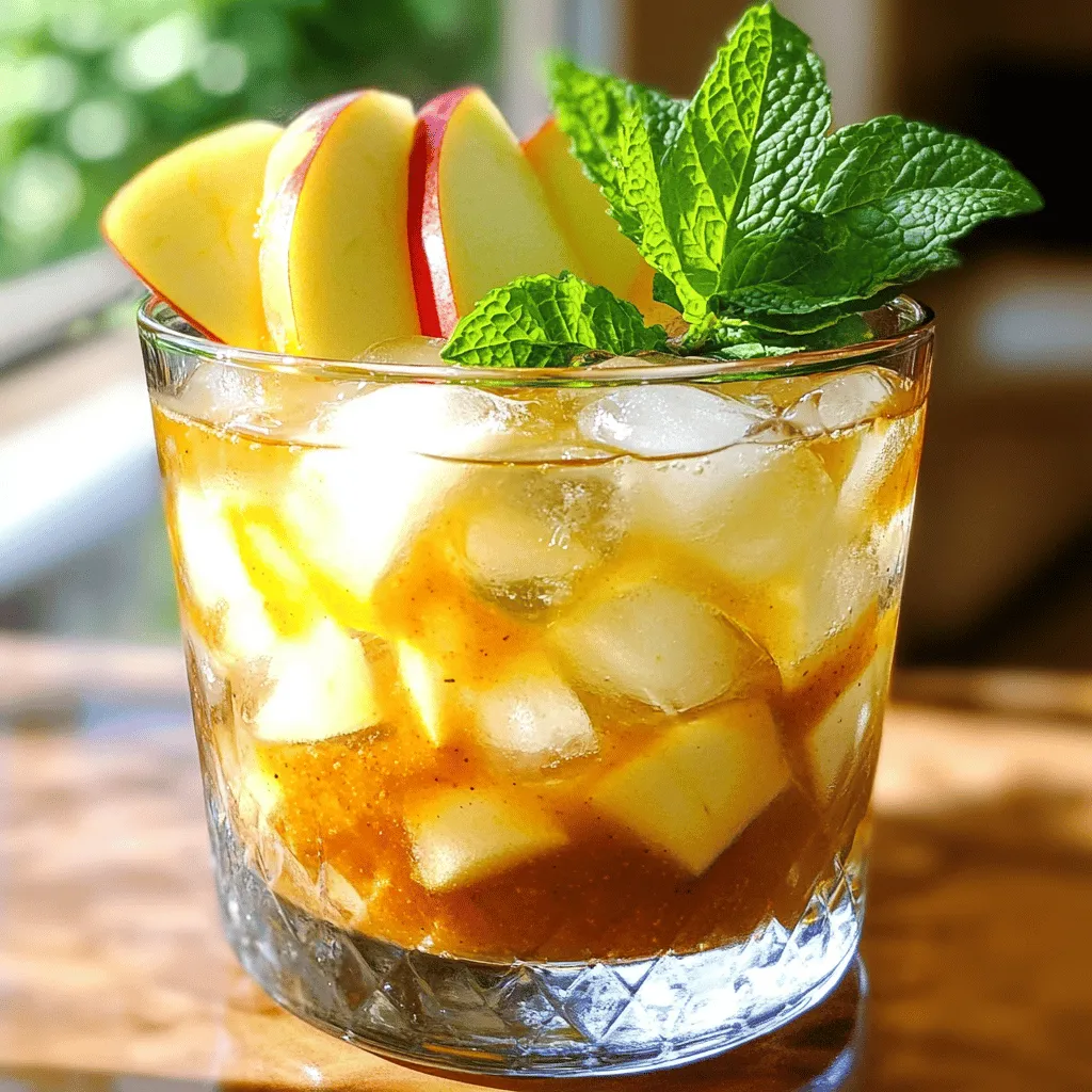 - Bourbon - Apfelbutter - Frischer Zitronensaft Der Bourbon ist die Basis für diesen Cocktail. Er bringt einen vollen, reichen Geschmack. Ich bevorzuge einen milden Bourbon, der gut mit Apfelbutter harmoniert. Apfelbutter gibt dem Drink eine süße, fruchtige Note. Sie ist dick und cremig, perfekt für Cocktails. Frischer Zitronensaft sorgt für einen spritzigen Kontrast. Er bringt die Aromen zusammen und macht den Cocktail frisch. - Ahornsirup - Frische Minzblätter - Eiswürfel und Garnierungen Ahornsirup fügt eine süße Tiefe hinzu. Er ergänzt die Aromen von Apfelbutter und Bourbon. Frische Minzblätter bringen einen angenehmen Duft. Sie verleihen dem Cocktail eine grüne Frische. Eiswürfel sind wichtig, um den Drink kühl zu halten. Für die Garnierung empfehle ich Apfelscheiben. Sie machen den Drink hübsch und einladend. Minzzweige sind ebenfalls eine tolle Garnierung und sorgen für ein frisches Aroma. Für die vollständige Rezeptur, schau dir die [Full Recipe] an! 1. Beginne mit frischen Minzblättern. Gib sie in einen Cocktail-Shaker. Füge den Ahornsirup hinzu. Muddle die Minze sanft. Das bringt das frische Aroma heraus. 2. Jetzt kommt der Spaß! Füge den Bourbon, die Apfelbutter und den frischen Zitronensaft in den Shaker. Diese Mischung sorgt für einen tollen Geschmack. 3. Fülle den Shaker mit Eiswürfeln. Schüttle kräftig für etwa 15 Sekunden. Die Mischung wird schön kühl und frisch. 4. Sei die Mischung in ein Rocks-Glas mit Eis. 5. Garniere deinen Drink mit Apfelscheiben und einem Minzzweig. Das sieht nicht nur schön aus, sondern macht ihn auch leckerer. - Cocktail-Shaker: Ein Muss für jeden Cocktail. - Rocks-Glas: Ideal für diesen Drink. - Muddler: Hilft, die Aromen der Minze freizusetzen. Für die vollständige Anleitung, schau dir das [Full Recipe] an. Die Wahl des besten Bourbons macht einen großen Unterschied. Ich empfehle, einen Bourbon mit einer süßen und reichen Note zu wählen. Ein Kentucky Bourbon funktioniert hier gut. Marken wie Maker’s Mark oder Buffalo Trace sind immer eine gute Wahl. Sie bringen tolle Aromen in dein Getränk. Für die Apfelbutter solltest du frische und hochwertige Marken verwenden. Ich mag die Apfelbutter von Stonewall Kitchen oder Smucker's. Diese Marken bieten viel Geschmack und eine schöne Textur. Achte darauf, dass die Apfelbutter nicht zu viel Zucker enthält. So bleibt der Geschmack der Äpfel im Vordergrund. Die Garnierungen sind wichtig für das Aussehen deines Cocktails. Verwende frische Apfelscheiben und einen Zweig Minze. Das macht den Drink nicht nur schön, sondern auch einladend. Du kannst auch Zimtstangen verwenden, um einen zusätzlichen Touch zu verleihen. Für besondere Anlässe serviere den Cocktail in eleganten Gläsern. Ein Rocks-Glas ist perfekt, aber auch ein schönes Kristallglas kann beeindrucken. Die richtige Präsentation erhöht das Geschmackserlebnis. Wenn du eine kleine Feier hast, stelle die Cocktails auf einem schönen Tablett bereit. Das sieht toll aus und macht deine Gäste neugierig auf den Drink. Entdecke die [Full Recipe] für mehr Details und die besten Tipps! {{image_4}} Du kannst das Rezept für den Apfelbutter Bourbon Smash leicht anpassen. Nutze andere Früchte, um neue Geschmäcker zu entdecken. Zum Beispiel, probiere Birnen- oder Pfirsichbutter. Diese Alternativen geben dem Drink eine frische Note. Mixe auch verschiedene Barkeeper-Sirupen ein. Ein Zimtsirup passt perfekt zur Apfelbutter. Auch ein Ingwersirup kann dem Drink eine scharfe Tiefe verleihen. Experimentiere mit diesen Aromen. Jedes Mal erhältst du eine neue, spannende Variante. Manchmal möchtest du einen alkoholfreien Drink genießen. Das ist einfach! Ersetze den Bourbon durch Apfelsaft oder Traubensaft. Diese Säfte bringen eine süße Note in den Cocktail. Die anderen Zutaten bleiben gleich. Füge die Apfelbutter, den Zitronensaft und den Ahornsirup hinzu. Muddle die Minze wie gewohnt und schüttle alles gut. So hast du einen fruchtigen, erfrischenden Drink. Ideal für alle, die auf Alkohol verzichten möchten. Für die besten Ideen, schau dir das [Full Recipe] an. Bourbon und Apfelbutter brauchen den richtigen Platz. Bewahre den Bourbon an einem kühlen, dunklen Ort auf. Eine geschlossene Flasche bleibt lange haltbar. Offene Flaschen halten sich auch mehrere Jahre. Apfelbutter sollte im Kühlschrank gelagert werden, nachdem du sie geöffnet hast. Sie bleibt frisch für etwa zwei bis drei Wochen. Schließe den Deckel gut, um die Frische zu sichern. Wenn du eine Party planst, bereite die Zutaten im Voraus vor. Muddle die Minzblätter und den Ahornsirup, um Zeit zu sparen. Du kannst auch die Apfelbutter und den Zitronensaft im Shaker mischen. Lagere die Mischung im Kühlschrank. Stelle sicher, dass du genug Eiswürfel hast. Du willst, dass deine Cocktails schön kalt sind. Bereite die Garnierungen, wie Apfelscheiben und Minzblätter, vorher vor. So hast du alles bereit, wenn die Gäste ankommen. Du kannst das Rezept leicht anpassen. Die Menge der Zutaten ist schnell zu multiplizieren. Das macht es einfacher, für viele Gäste zu mixen. Lade deine Freunde ein und genieße zusammen die leckeren Apfelbutter Bourbon Smash Cocktails! Wie lange kann ich Cocktails im Voraus zubereiten? Du kannst diese Cocktails im Voraus zubereiten. Mache sie bis zu zwei Stunden vorher. Die Aromen haben Zeit, sich zu vermischen. Stelle sicher, dass du sie im Kühlschrank aufbewahrst. So bleiben sie frisch und kühl. Was kann ich als Ersatz für Apfelbutter verwenden? Wenn du keine Apfelbutter hast, probiere Apfelmus. Es hat einen ähnlichen Geschmack. Du kannst auch eine Mischung aus Honig und pürierten Äpfeln nutzen. Diese Optionen bringen auch süße Aromen in deinen Cocktail. Kann ich andere Kräuter anstelle von Minze verwenden? Ja, du kannst andere frische Kräuter nutzen. Basilikum oder Thymian passen gut zu diesem Drink. Sie geben dem Cocktail einen neuen, frischen Geschmack. Experimentiere mit verschiedenen Kräutern, um deine eigene Note zu finden. In diesem Artikel haben wir die besten Zutaten für einen leckeren Cocktail besprochen. Du hast erfahren, wie du Bourbon, Apfelbutter und frischen Zitronensaft verwendest. Die Schritt-für-Schritt-Anleitung zeigt, wie du einfach einen tollen Drink zubereitest. Denk an die Tipps für die perfekte Kombination und an kreative Garnierungen. Ob fruchtige Alternativen oder alkoholfreie Varianten, du hast viele Möglichkeiten. Halte die Zutaten richtig und bereite alles im Voraus vor. So sorgst du für einen gelungenen Abend.