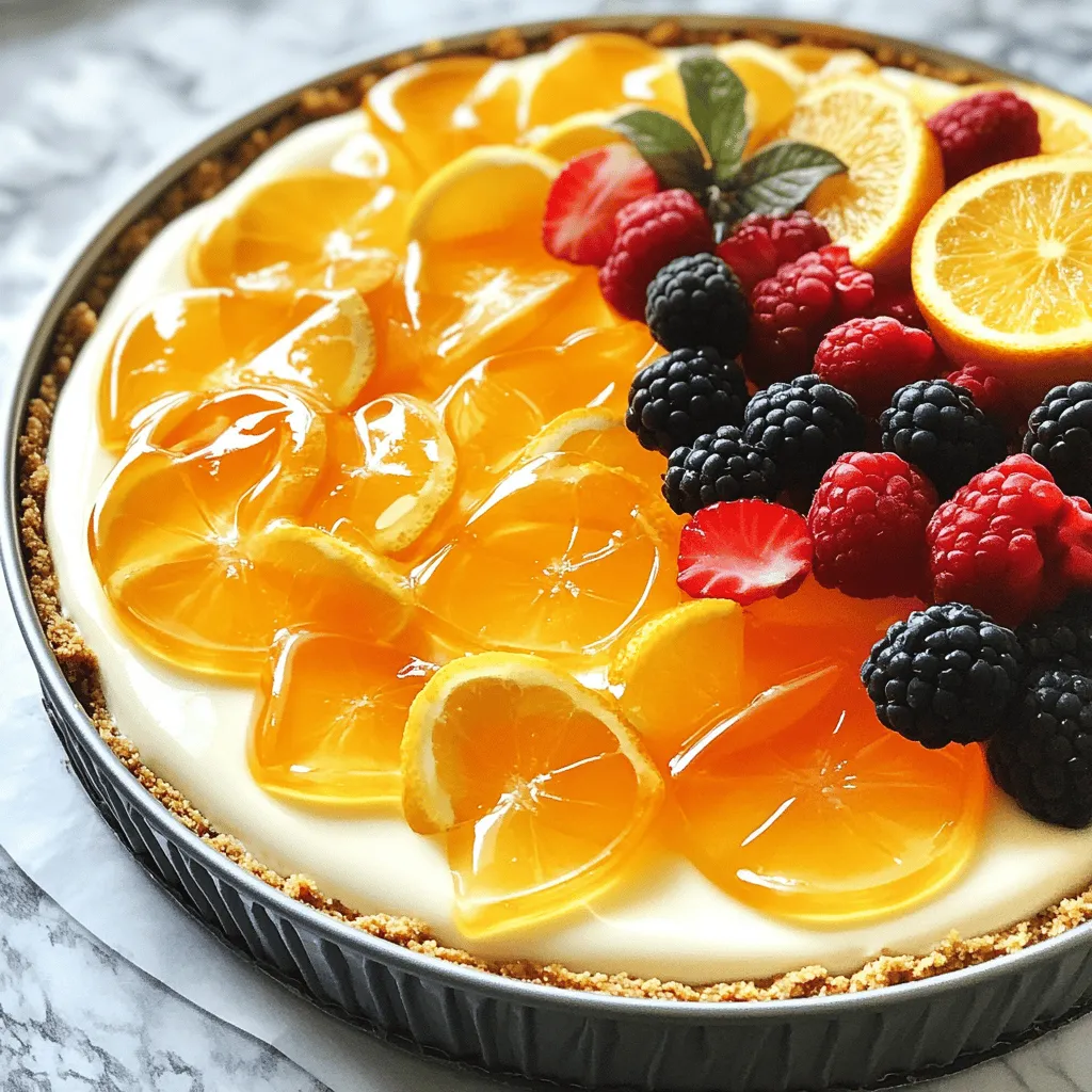 - Graham-Cracker-Brösel: Diese geben dem Cheesecake den perfekten Keksboden. - Griechischer Joghurt: Er sorgt für eine cremige Textur und frischen Geschmack. - Aromatisiertes Gelatinepulver: Es verleiht dem Cheesecake die nötige Stabilität und Geschmack. - Ungesalzene Butter: Diese bindet die Graham-Cracker-Brösel und macht den Boden knusprig. - Puderzucker: Er süßt die Füllung und sorgt für die richtige Konsistenz. - Frisches Obst zur Garnierung: Beeren oder Zitrusfrüchte bringen Farbe und Frische. Die Hauptzutaten sind einfach zu finden. Die Kombination von griechischem Joghurt und Gelatine macht diesen Cheesecake leicht und gesund. Du kannst das Rezept leicht anpassen, indem du verschiedene Geschmacksrichtungen von Gelatine verwendest. Ich empfehle Orange oder Erdbeere. Diese Aromen harmonieren gut mit dem Joghurt. Ein wenig Puderzucker hilft, die Säure des Joghurts auszubalancieren. Frisches Obst ist eine schöne Dekoration. Es macht den Cheesecake nicht nur hübsch, sondern auch lecker. Wenn du mehr über die Zubereitung erfahren möchtest, schaue dir das [Full Recipe](#) an. Zuerst stelle ich die Keksboden-Mischung her. In einer Schüssel vermenge ich die Graham-Cracker-Brösel, die geschmolzene Butter und den Zucker. Ich rühre alles gut um, bis die Mischung gleichmäßig aussieht. Dann drücke ich die Mischung in eine 23 cm große Springform. Ich benutze einen Löffel, um einen festen Boden zu schaffen. Nun schlage ich den Frischkäse in einer großen Schüssel. Ich benutze einen Handmixer, bis er schön glatt ist. Dann füge ich den griechischen Joghurt, den Puderzucker und den Vanilleextrakt hinzu. Ich rühre alles zusammen, bis es eine cremige Masse ergibt. Jetzt ist es Zeit für die Gelatine. Ich löse das aromatisierte Gelatinepulver in einer Schüssel mit kochendem Wasser auf. Ich rühre gut, bis sich alles auflöst. Dann gebe ich das kalte Wasser dazu und lasse es kurz abkühlen. Es ist wichtig, die Gelatine langsam in die Joghurtmasse zu gießen. Ich rühre dabei ständig, damit sich alles gut verbindet. Ich gieße die Joghurt-Gelatine-Mischung gleichmäßig auf den Keksboden in der Springform. Dann stelle ich den Cheesecake für mindestens 4 Stunden oder über Nacht in den Kühlschrank. Vor dem Servieren dekoriere ich ihn mit frischem Obst. Das gibt dem Cheesecake nicht nur Farbe, sondern auch tollen Geschmack. Du findest das komplette Rezept [hier](Full Recipe). Um die beste Konsistenz zu erreichen, ist die Mischtechnik wichtig. Beginne mit dem Frischkäse. Schlage ihn gut, bis er glatt ist. Füge den griechischen Joghurt hinzu und mische alles gründlich. So wird die Masse schön cremig. Die Kühlzeit spielt auch eine große Rolle. Lass den Cheesecake mindestens vier Stunden kalt werden. Das gibt der Gelatine Zeit, um zu festigen. Für die besten Ergebnisse, lass ihn über Nacht im Kühlschrank. Die Dekoration macht viel aus. Du kannst frische Früchte verwenden, um den Cheesecake schön zu gestalten. Beeren oder Zitrusfrüchte passen gut dazu. Lege sie kunstvoll auf die Oberfläche. Jello kann auch eine tolle Idee sein. Du kannst verschiedene Farbschichten aus Jello machen. Das sieht nicht nur schön aus, sondern gibt auch zusätzlichen Geschmack. Ein häufiger Fehler ist die Verwendung von zu viel Wasser. Achte darauf, die richtige Menge zu verwenden, um die Konsistenz nicht zu beeinträchtigen. Ein weiterer Fehler ist, den Keksboden nicht fest genug zu drücken. Drücke die Mischung stark in die Springform. Das sorgt dafür, dass der Boden stabil bleibt, wenn du den Cheesecake schneidest. Für die vollständige Rezeptanleitung schaue dir bitte das [Full Recipe] an. {{image_4}} Du kannst viele verschiedene Jello-Geschmäcker für deinen Cheesecake verwenden. Beliebte Optionen sind Erdbeere, Himbeere oder Zitrone. Wähle den Geschmack, der dir am meisten gefällt. Außerdem kannst du auch verschiedene Joghurts nutzen. Probier griechischen Joghurt mit Honig oder Vanille für einen besonderen Twist. Wenn du gesündere Optionen suchst, gibt es viele Möglichkeiten. Verwende zuckerfreie Gelatine und griechischen Joghurt mit weniger Fett. Du kannst auch proteinreiche Varianten wählen. Diese Alternativen geben dir einen leckeren Cheesecake mit weniger Zucker. Low-Carb-Varianten sind auch möglich. Nutze Mandelmehl oder Kokosmehl für die Kruste. Um deinem Cheesecake mehr Geschmack zu geben, füge Kräuter oder Gewürze hinzu. Ein Hauch von Zimt oder Minze kann überraschend gut schmecken. Außerdem kannst du verschiedene Toppings für Textur verwenden. Frische Beeren, Nüsse oder sogar Schokoladensplitter sorgen für einen tollen Crunch. Sei kreativ und finde deine Lieblingskombinationen! Der No-Bake Greek Yogurt Jello Cheesecake braucht die richtige Lagerung. Du kannst ihn im Kühlschrank oder im Gefrierfach aufbewahren. - Kühlschrank: Dieser Cheesecake bleibt frisch für 4 bis 5 Tage. Stelle ihn in eine luftdichte Box. - Gefrierlagerung: Du kannst den Cheesecake bis zu 2 Monate einfrieren. Wickele ihn gut ein. Beachte, dass die Textur sich ändern kann, wenn du ihn gefrierst hast. Die Creme könnte weniger glatt sein. Für eine bessere Planung kannst du diesen Cheesecake im Voraus zubereiten. - Vorbereitungszeit optimieren: Plane etwa 20 Minuten für die Zubereitung ein. - Längere Lagerung im Kühlschrank: Wenn du ihn einen Tag vorher machst, ist das ideal. So hat er genug Zeit, um fest zu werden. Denke daran, ihn rechtzeitig vor dem Servieren zu dekorieren. So bleibt er frisch und sieht gut aus. Wenn du mehr über das Rezept erfahren möchtest, schau dir das [Full Recipe] an. Zusammenfassend bietet dieses Rezept alles, was Sie für einen leckeren Cheesecake brauchen. Die Mischung aus Joghurt, Früchten und Keksboden schafft einen tollen Geschmack. Denken Sie daran, die richtige Konsistenz zu erreichen und häufige Fehler zu vermeiden. Variationen sorgen für neue Ideen und Gesichter. Lagern Sie Ihren Cheesecake gut, um die Frische zu erhalten. Probieren Sie dieses Rezept aus und genießen Sie jeden Bissen!