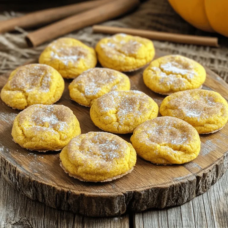 - 240 g ungesalzene Butter - 200 g Haushaltszucker - 120 g brauner Zucker - 240 g Kürbispüree - 2 große Eier Die Hauptzutaten sind wichtig für den Geschmack. Die Butter macht die Kekse weich. Der Haushaltszucker und der braune Zucker geben Süße. Das Kürbispüree bringt Feuchtigkeit und einen tollen Kürbisgeschmack. Die Eier helfen, alles zu verbinden. - 440 g Weizenmehl - 1 Teelöffel Weinstein - 1 Teelöffel Natron - ½ Teelöffel Salz - 1 Esslöffel gemahlener Zimt Die Gewürze machen diese Kekse besonders. Zimt sorgt für Wärme und Aroma. Das Mehl gibt den Keksen Struktur. Weinstein und Natron helfen beim Aufgehen. Das Salz bringt alle Aromen zusammen. Für das vollständige Rezept, schau dir die [Full Recipe] an. Heize deinen Ofen auf 175°C vor. Das ist die perfekte Temperatur für die Kekse. Lege ein Backblech mit Backpapier aus. So kleben die Kekse nicht fest und lassen sich leicht lösen. In einer großen Schüssel schlage die weiche Butter mit dem Haushaltszucker und dem braunen Zucker. Das Ziel ist eine helle, cremige Textur. Füge dann das Kürbispüree und den Vanilleextrakt hinzu. Rühre alles gut um, bis es gleichmäßig ist. In einer separaten Schüssel vermenge das Weizenmehl, den Weinstein, das Natron, das Salz, den Zimt, die Muskatnuss, den Ingwer und die Nelken. Diese Gewürze geben den Keksen ihren tollen Geschmack. Gib die trockenen Zutaten nach und nach zur feuchten Mischung. Rühre nur so lange, bis alles verbunden ist. Übermische den Teig nicht, sonst werden die Kekse hart. Nimm etwa einen Esslöffel Teig und forme ihn zu einer Kugel. Wälze die Kugel in der Zimt-Zucker-Mischung. Das gibt den Keksen eine süße Kruste. Platziere die Teigkugeln mit etwas Abstand auf dem Backblech. Backe die Kekse für 10-12 Minuten. Sie sollten leicht goldbraun sein. Lass die Kekse nach dem Backen 5 Minuten auf dem Blech abkühlen. Danach kannst du sie auf ein Kuchengitter legen, um vollständig abzukühlen. Für das vollständige Rezept, sieh dir die [Full Recipe] an. - Teig nicht übermischen: Wenn Sie die trockenen Zutaten hinzufügen, rühren Sie nur, bis alles vermischt ist. Zu viel Rühren kann die Kekse hart machen. - Richtige Backzeit beachten: Backen Sie die Kekse 10-12 Minuten. Sie sollten an den Rändern goldbraun, aber in der Mitte weich sein. So bleiben sie saftig. - Zimt-Zucker-Mischung anpassen: Wenn Sie mehr Zimt oder weniger Zucker möchten, passen Sie die Mischung an! Experimentieren Sie, um den perfekten Geschmack zu finden. - Präsentationstipps für Festlichkeiten: Arrangieren Sie die Kekse schön auf einem Tablett. Bestäuben Sie sie mit Puderzucker. Fügen Sie einige Zimtstangen hinzu. Das macht Ihre Kekse festlich und ansprechend. {{image_4}} Um deine Kürbis Snickerdoodles noch besser zu machen, kannst du Füllungen hinzufügen. Schokoladenstückchen sind eine tolle Wahl. Sie geben den Keksen eine süße Note. Nüsse, wie Walnüsse oder Pecannüsse, sorgen für einen knackigen Biss. Du kannst auch andere Gewürze ausprobieren. Zum Beispiel, füge eine Prise Muskatnuss oder Ingwer hinzu. Damit hebst du den Geschmack hervor. Experimentiere ruhig mit verschiedenen Kombinationen, um deinen perfekten Keks zu finden. Wenn du glutenfrei backen möchtest, ist das auch möglich. Verwende einfach glutenfreies Mehl. Achte darauf, dass es eine Mischung ist, die gut bindet. Du musst vielleicht auch die Konsistenz anpassen. Glutenfreies Mehl kann trockener sein, also füge etwas mehr Flüssigkeit hinzu, wenn nötig. Das sorgt für einen guten Teig. So hast du leckere Kürbis Snickerdoodles, die jeder genießen kann. Bewahre deine Kürbis Snickerdoodles in einem luftdichten Behälter auf. So bleiben sie frisch. Du kannst sie bei Zimmertemperatur lagern. Wenn die Kekse kühl sind, bleibt die Textur weich. Die Kekse bleiben frisch für etwa eine Woche. Sie schmecken am besten, wenn du sie frisch isst. Zum Wiederaufwärmen lege sie für ein paar Sekunden in die Mikrowelle. Alternativ kannst du sie kurz im Ofen aufwärmen. So werden sie wieder weich und lecker. Um die Aromen zu verstärken, können Sie zusätzliche Gewürze hinzufügen. Zimt ist eine großartige Basis, aber Sie können auch mehr Muskatnuss oder Ingwer verwenden. Eine Prise Nelken bringt einen neuen Geschmack. Auch eine Vanilleschote statt Vanilleextrakt macht den Teig reichhaltiger. Experimentieren Sie mit diesen Zutaten, um Ihr eigenes, leckeres Aroma zu finden. Ja, Sie können den Kürbis durch andere pürierte Früchte ersetzen. Apfelmus funktioniert gut und gibt Feuchtigkeit. Süßkartoffelpüree ist eine weitere gute Wahl. Beide Alternativen bieten einen ähnlichen Geschmack und eine ähnliche Konsistenz. Achten Sie darauf, die Menge gleich zu halten, damit der Teig nicht zu trocken wird. Diese Kekse lassen sich gut einfrieren. Lassen Sie die Kekse zuerst vollständig abkühlen. Legen Sie sie dann in einen luftdichten Behälter oder einen Gefrierbeutel. So bleiben sie frisch. Zum Auftauen legen Sie die Kekse einfach auf die Arbeitsplatte. Nach ein paar Stunden sind sie wieder lecker und weich. Zu Kürbis Snickerdoodles passen warme Getränke sehr gut. Ein guter Kaffee oder ein Chai-Tee ergänzt den Geschmack. Auch ein Glas kalte Milch ist eine tolle Wahl. Für Snacks können Sie die Kekse mit einer kleinen Menge Schlagsahne oder Vanilleeis servieren. Diese Kombinationen machen den Genuss noch besser. Kürbis Snickerdoodles sind einfach zu machen und schmecken köstlich. Du brauchst nur wenige Zutaten und eine klare Anleitung. Die Gewürze verleihen den Keksen einen besonderen Geschmack. Mit einigen Tipps gelingen sie perfekt. Denke daran, deinen Teig gut zu lagern. Variationen machen die Kekse noch spannender. Ob mit Schokolade oder in glutenfreier Form, der Spaß geht nie verloren. Experimentiere und genieße deine Kreationen!