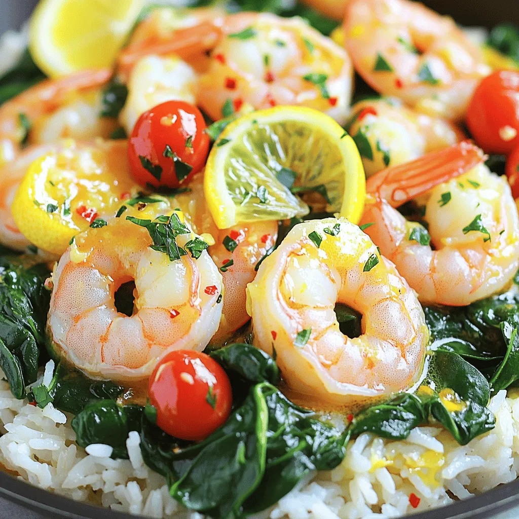 Für das köstliche One-Pan Lemon Garlic Butter Shrimp Rezept brauchst du folgende Zutaten: - 450 g große Garnelen, geschält und entdarmt - 4 Esslöffel ungesalzene Butter - 4 Knoblauchzehen, fein gehackt - Abgeriebene Schale und Saft von 1 großen Zitrone - 1 Teelöffel rote Pfefferflocken (nach Geschmack anpassen) - 1 Tasse Kirschtomaten, halbiert - 2 Tassen Babyspinat - Salz und Pfeffer nach Geschmack - Frische Petersilie, gehackt (zur Garnierung) - Gekochter Reis oder Quinoa, zum Servieren Diese Zutaten geben dem Gericht seinen frischen und würzigen Geschmack. Die Kombination aus Zitrone und Knoblauch bringt die Garnelen wirklich zum Strahlen. Wenn du keine Garnelen magst oder Allergien hast, gibt es viele Alternativen. Du kannst Hähnchenbrust oder Tofu verwenden. - Hähnchenbrust: Schneide sie in kleine Stücke und koche sie wie die Garnelen. - Tofu: Verwende festen Tofu, schneide ihn in Würfel und brate ihn goldbraun an. Beide Optionen passen gut zu den anderen Aromen im Gericht. Die Auswahl von frischen Zutaten ist der Schlüssel zu einem großartigen Gericht. Hier sind einige Tipps: - Garnelen: Achte darauf, dass sie frisch riechen und eine feste Textur haben. - Knoblauch: Wähle feste Knoblauchzehen ohne dunkle Flecken. - Zitrone: Eine frische Zitrone sollte fest sein und eine glänzende Haut haben. Frische Zutaten machen einen großen Unterschied im Geschmack. Wenn du diese Tipps befolgst, wird dein Gericht einfach fantastisch! Um die Garnelen perfekt zu kochen, beginne mit einer großen Pfanne. Erhitze dort die Butter bei mittlerer Hitze. Achte darauf, dass die Butter vollständig geschmolzen ist. Füge dann den fein gehackten Knoblauch hinzu und brate ihn. Er sollte nur etwa 30 Sekunden braten, bis er duftet. Pass auf, dass er nicht verbrennt, denn das kann bitter schmecken. Jetzt ist es Zeit für die roten Pfefferflocken. Gib sie in die Pfanne und rühre gut um. Die Garnelen kommen als Nächstes. Koche sie 2 bis 3 Minuten, bis sie rosa werden. Das bedeutet, dass sie fast fertig sind. Jetzt füge die Zitronenschale und den Zitronensaft hinzu. Das gibt dem Gericht einen frischen Geschmack. Vergiss nicht, mit Salz und Pfeffer zu würzen. Nachdem alles gut vermischt ist, kommen die halbierten Kirschtomaten dazu. Koche sie für weitere 2 bis 3 Minuten, bis sie weich werden. Am Ende gib den Babyspinat in die Pfanne. Rühre ihn um, bis er gerade verwelkt ist. Das dauert nur etwa eine Minute. Eine der besten Techniken ist das Anbraten. Bei mittlerer Hitze bleibt das Aroma des Knoblauchs erhalten. Die Garnelen sollten nicht zu lange kochen. Sie werden schnell zäh, wenn sie übergart sind. Achte darauf, dass alle Zutaten gut vermischt sind. So entfalten sich die Aromen optimal. Eine weitere Technik ist das Verwenden von frischen Zutaten. Frische Zitronen sorgen für mehr Geschmack als Flaschenprodukte. Sie geben dem Gericht auch eine schöne Farbe. Bei der Präsentation ist es wichtig, die Garnelen schön anzurichten. Serviere sie auf einem Bett aus Reis oder Quinoa. Wenn du deine Zeit gut einteilst, wird das Kochen einfacher. Bereite alle Zutaten vor, bevor du mit dem Kochen beginnst. Das macht die Zubereitung schneller. Die Vorbereitungszeit beträgt etwa 10 Minuten. Die gesamte Kochzeit ist nur 20 Minuten. Beginne mit dem Erhitzen der Butter, während du den Knoblauch hackst. So sparst du Zeit. Achte darauf, dass du alle Schritte im Rezept befolgst. Wenn du die Garnelen und Tomaten rechtzeitig hinzufügst, bleibt das Gericht frisch und lecker. Um die besten Ergebnisse zu erzielen, gibt es einige häufige Fehler, die du vermeiden solltest. Achte darauf, die Garnelen nicht zu lange zu kochen. Sie sollten nur 2-3 Minuten in der Pfanne bleiben. Zu langes Kochen macht sie zäh. Ein weiterer Fehler ist, den Knoblauch zu verbrennen. Brate ihn nur kurz an, etwa 30 Sekunden. Wenn er schwarz wird, schmeckt er bitter. Um den Geschmack zu verstärken, nutze frische Zitronen. Der Saft und die Schale sorgen für einen hellen, frischen Geschmack. Du kannst auch die Menge der roten Pfefferflocken anpassen. Wenn du es schärfer magst, füge mehr hinzu. Ein Spritzer Zitronensaft kurz vor dem Servieren hebt die Aromen noch mehr hervor. Für dieses Rezept brauchst du nur einige wichtige Küchenutensilien. Eine große Pfanne ist notwendig, um alle Zutaten gut zu kombinieren. Ein scharfes Messer hilft dir beim Hacken des Knoblauchs und der Tomaten. Eine Zitruspresse ist nützlich, um den Saft aus der Zitrone zu gewinnen. All diese Werkzeuge machen das Kochen einfacher und schneller. Für die vollständige Anleitung, sieh dir das [Full Recipe]. {{image_4}} Du kannst das One-Pan Lemon Garlic Butter Shrimp Rezept leicht anpassen. Hier sind einige Varianten: - Garnelen: Verwende verschiedene Garnelenarten, wie Tiger- oder Bio-Garnelen. - Butter: Probiere Olivenöl für eine leichtere Option. - Zitrusfrüchte: Nutze Limetten oder Orangen für einen anderen frischen Geschmack. - Kräuter: Frischer Thymian oder Dill bringen neue Aromen. Für eine vegetarische oder vegane Version kannst du folgende Zutaten verwenden: - Tofu: Ersetze die Garnelen durch fester Tofu. Brate ihn goldbraun an. - Gemüse: Verwende eine Mischung aus Zucchini, Paprika und Brokkoli. - Vegane Butter: Nutze pflanzliche Butter anstelle von normaler Butter. - Gemüsebrühe: Verwende Gemüsebrühe, um mehr Geschmack zu geben. Das Gericht lässt sich wunderbar mit verschiedenen Beilagen kombinieren: - Reis oder Quinoa: Serviere die Garnelen mit gekochtem Reis oder Quinoa. - Salat: Ein frischer grüner Salat passt gut dazu. - Brot: Knuspriges Baguette eignet sich hervorragend, um die Sauce aufzutunken. - Gemüse: Gedünstetes Gemüse bringt mehr Farbe und Nährstoffe auf den Teller. Finde mehr Ideen in der Full Recipe, um dein Gericht zu erweitern! Bewahre die Reste in einem luftdichten Behälter auf. Lass das Gericht zuerst auf Raumtemperatur abkühlen. Dann kannst du es in den Kühlschrank stellen. So bleiben die Aromen frisch. Du kannst die Garnelen auch in der Pfanne lassen, falls sie nicht zu lange stehen. Verwende sie innerhalb von zwei Tagen für den besten Geschmack. Um die Garnelen erneut zu erwärmen, nutze eine Pfanne. Erhitze sie bei niedriger Temperatur. Füge einen kleinen Spritzer Wasser oder Brühe hinzu. So bleibt das Gericht saftig. Du kannst auch die Mikrowelle verwenden, aber achte darauf, es nicht zu lange zu erhitzen. Das macht die Garnelen zäh. Im Kühlschrank halten die Reste bis zu zwei Tage. Im Gefrierschrank kannst du sie bis zu drei Monate lagern. Achte darauf, die Garnelen gut zu verpacken. Das hilft, Gefrierbrand zu vermeiden. Wenn du sie zum Kochen verwendest, tau sie langsam im Kühlschrank auf, um die Textur zu bewahren. Um One-Pan Lemon Garlic Butter Shrimp zu machen, folge diesen Schritten: 1. Erhitze die Butter in einer großen Pfanne bei mittlerer Hitze. 2. Füge den gehackten Knoblauch hinzu und brate ihn kurz an. 3. Gib die Garnelen und die roten Pfefferflocken dazu. Koche sie, bis sie rosa sind. 4. Füge die Zitronenschale und den Saft hinzu. Würze mit Salz und Pfeffer. 5. Toss die Kirschtomaten hinein und koche sie, bis sie weich sind. 6. Zum Schluss füge den Babyspinat hinzu und rühre um, bis er verwelkt ist. Das ganze Rezept findest du im [Full Recipe]. Ja, du kannst Garnelen im Voraus zubereiten. Koche sie einfach bis zum Punkt, wo sie rosa werden. Lass sie dann abkühlen und bewahre sie im Kühlschrank auf. Wenn du bereit bist zu essen, wärme sie sanft in der Pfanne auf. So bleiben sie frisch und lecker. Die besten Beilagen für One-Pan Lemon Garlic Butter Shrimp sind: - Gekochter Reis oder Quinoa - Frisches Baguette zum Dippen - Ein einfacher grüner Salat mit Zitronen-Vinaigrette - Gedünstetes Gemüse wie Brokkoli oder Zucchini Diese Beilagen ergänzen den Geschmack der Garnelen und sorgen für ein ausgewogenes Essen. Dieses Rezept für One-Pan Lemon Garlic Butter Shrimp ist einfach und lecker. Wir haben die wichtigsten Zutaten, Schritte und Tipps besprochen. Du lernst, wie man häufige Fehler vermeidet und den Geschmack verbessert. Es gibt auch tolle Variationen для deine Wünsche. Denke daran, Reste richtig zu lagern und wieder aufzuwärmen. Mit diesen Informationen bereitest du das Gericht mühelos zu und beeindruckst jeden. Guten Appetit!