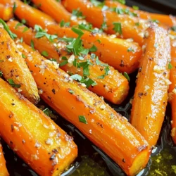 Um köstliche Knoblauch Kräuter geröstete Möhren zuzubereiten, benötigen Sie folgende Zutaten: - 450 g Baby-Möhren - 45 ml Olivenöl - 4 Knoblauchzehen, fein gehackt - 1 Teelöffel frische Thymianblätter - 1 Teelöffel frischer Rosmarin, gehackt - Salz und schwarzer Pfeffer nach Geschmack - 15 ml Honig (optional) - Frische Petersilie zum Garnieren Diese Zutaten sind einfach zu finden. Baby-Möhren sind zart und süß. Sie benötigen kein Schneiden, was die Zubereitung schnell macht. Olivenöl ist wichtig, weil es den Möhren Geschmack verleiht und sie beim Rösten schön bräunt. Der Knoblauch bringt eine aromatische Note. Thymian und Rosmarin ergänzen das Gericht mit frischen Kräutern. Das Salz und der Pfeffer bringen eine ausgewogene Würze. Der Honig ist eine gehaltvolle Option, die die Süße verstärkt. Die frische Petersilie am Ende sorgt für einen schönen Farbkontrast und frischen Geschmack. Für das vollständige Rezept, schauen Sie sich die vollständige Anleitung an. Zuerst wasche die Möhren gut. Du kannst Baby-Möhren oder normale Möhren verwenden. Schneide die normalen Möhren in gleichmäßige Sticks. Das sorgt dafür, dass sie gleichmäßig garen. Als Nächstes bereite die Kräuter und den Knoblauch vor. Hacke den Knoblauch fein und zupfe die Thymian- und Rosmarinblätter ab. So wird der Geschmack intensiver. In einer großen Schüssel mische das Olivenöl mit dem gehackten Knoblauch, Thymian und Rosmarin. Füge Salz und Pfeffer nach Geschmack hinzu. Wenn du etwas Süße magst, gib den Honig dazu. Rühre alles gut um, um eine leckere Marinade zu machen. Jetzt kommen die Möhren dazu. Wende sie in der Marinade, bis sie gut bedeckt sind. Heize den Backofen auf 220°C vor. Lege ein Backblech mit Backpapier aus. Verteile die marinierten Möhren gleichmäßig auf dem Blech. Achte darauf, dass sie sich nicht überlappen. Röste die Möhren 25 bis 30 Minuten lang. Wende sie nach der Hälfte der Zeit, damit sie gleichmäßig bräunen. Die Möhren sind fertig, wenn sie zart sind und leicht karamellisiert aussehen. Für das vollständige Rezept schau dir die [Full Recipe] an. Die Garzeit der Möhren ist wichtig. Rösten Sie sie für 25-30 Minuten. Überwachen Sie die Röstdauer genau. Nach 15 Minuten wenden Sie die Möhren. So bräunen sie gleichmäßig. Testen Sie die Zartheit mit einer Gabel. Sie sollten weich, aber nicht matschig sein. Fügen Sie verschiedene Gewürze hinzu, um den Geschmack zu verändern. Paprika oder Kreuzkümmel passen gut zu Möhren. Experimentieren Sie mit Kräutern wie Oregano oder Basilikum. Wenn Sie Honig nicht mögen, versuchen Sie Ahornsirup oder Agavendicksaft. Diese Süßungsmittel geben einen anderen Geschmack. Die gerösteten Möhren passen gut zu vielen Beilagen. Servieren Sie sie mit Quinoa oder Reis. Sie sind auch ein toller Snack oder eine Vorspeise. Garnieren Sie sie mit frischer Petersilie für mehr Farbe. Diese Möhren sind ein echter Hit bei jedem Essen! {{image_4}} Um die Reste der Knoblauch Kräuter gerösteten Möhren aufzubewahren, lege sie in einen luftdichten Behälter. So bleiben sie frisch und lecker. Stelle sicher, dass die Möhren abgekühlt sind, bevor du sie in den Behälter gibst. Die Haltbarkeit im Kühlschrank beträgt etwa 3 bis 5 Tage. Du kannst die Möhren einfach aufwärmen. Das macht sie zu einer schnellen Beilage für dein nächstes Essen. Um die Möhren einzufrieren, lege sie nach dem Rösten auf ein Backblech. So kannst du sie einzeln einfrieren. Nach ein paar Stunden, wenn sie fest sind, packe sie in einen Gefrierbeutel. Achte darauf, die Luft herauszudrücken, bevor du den Beutel schließt. Beim Auftauen lege die Möhren einfach für einige Stunden in den Kühlschrank. Du kannst sie auch direkt im Ofen aufbacken. Das bringt den Röstaroma zurück. Geröstete Möhren sind im Kühlschrank etwa 3 bis 5 Tage haltbar. Lagern Sie sie in einem luftdichten Behälter. Achten Sie darauf, dass die Möhren gut abgekühlt sind, bevor Sie sie einpacken. Dies hilft, die Frische zu bewahren. Wenn Sie die Möhren länger aufbewahren möchten, können Sie sie auch einfrieren. Ja, Sie können die Möhren mit vielen anderen Gemüsesorten kombinieren. Zucchini und Paprika passen gut zu den Möhren. Auch Süßkartoffeln oder Brokkoli sind tolle Optionen. Diese Gemüse können Sie einfach mit der gleichen Marinade zubereiten. Das sorgt für einen bunten und schmackhaften Mix. Die gerösteten Möhren sind von Natur aus glutenfrei. Achten Sie bei der Verwendung von Honig darauf, dass er rein und ohne Zusätze ist. Wenn Sie die Möhren mit anderen Zutaten kombinieren, überprüfen Sie die Etiketten auf Gluten. Verwenden Sie glutenfreie Sojasauce, wenn Sie eine asiatische Note hinzufügen möchten. Für die Knoblauch-Kräuter-Honig-Möhren sind die Schritte einfach und klar. Zuerst heizen Sie den Ofen auf 220°C vor. Dann mischen Sie in einer großen Schüssel Olivenöl, gehackten Knoblauch, frische Kräuter, Salz und Pfeffer. Wenn Sie eine süßere Note mögen, fügen Sie Honig hinzu. Jetzt kommen die Baby-Möhren in die Schüssel. Werfen Sie alles gut um, damit die Möhren gleichmäßig mit der Marinade bedeckt sind. Breiten Sie die Möhren auf einem Backblech aus. Rösten Sie sie 25-30 Minuten lang. Wenden Sie sie zur Hälfte der Zeit, damit sie gleichmäßig garen. Sobald die Möhren zart sind, nehmen Sie sie aus dem Ofen. Lassen Sie sie kurz abkühlen und geben Sie sie dann auf einen Servierteller. Streuen Sie frische, gehackte Petersilie darüber. Diese Beilage passt toll zu vielen Gerichten. Um das vollständige Rezept zu sehen, klicken Sie auf diesen Link: [Full Recipe]. In diesem Artikel haben wir die Zubereitung von Knoblauch-Kräuter-Honig-Möhren betrachtet. Wir haben die Zutaten aufgelistet und jede Zubereitung Schritt für Schritt erklärt. Infos zu Aufbewahrung und Variationen waren ebenfalls dabei. Denke daran, dass geröstete Möhren vielseitig sind und gut mit vielen Gerichten passen. Die Zubereitung ist einfach und macht Freude. Probiere das Rezept aus und genieße die leckeren Aromen!