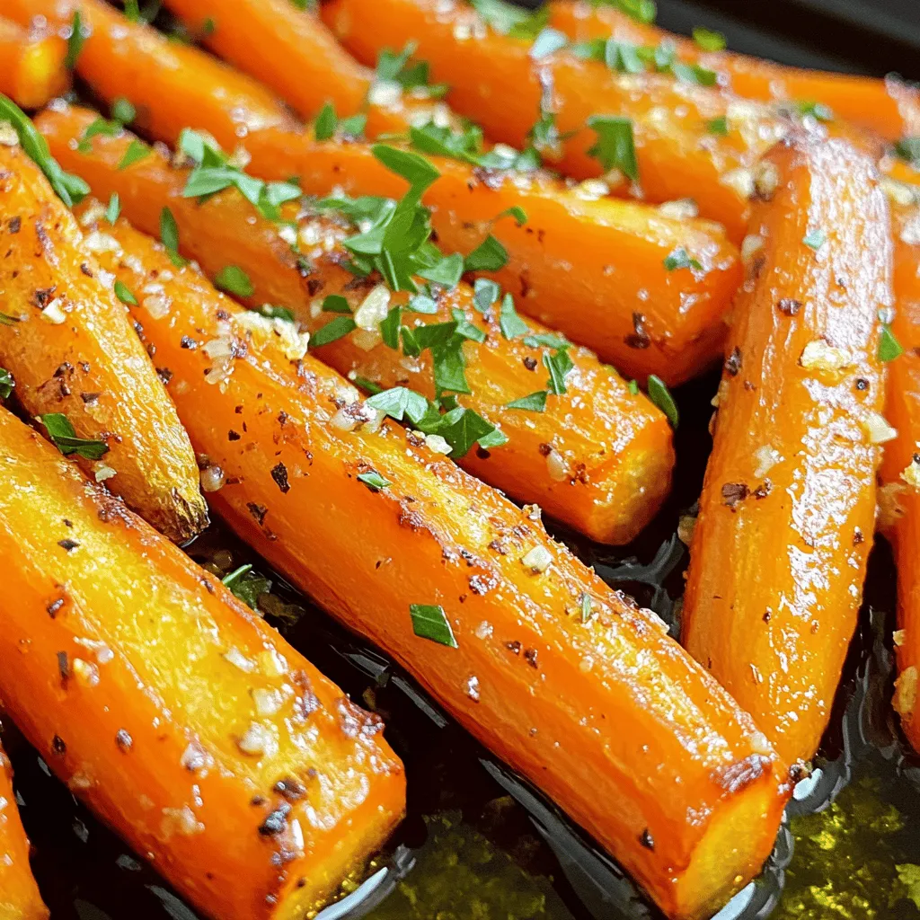 Um köstliche Knoblauch Kräuter geröstete Möhren zuzubereiten, benötigen Sie folgende Zutaten: - 450 g Baby-Möhren - 45 ml Olivenöl - 4 Knoblauchzehen, fein gehackt - 1 Teelöffel frische Thymianblätter - 1 Teelöffel frischer Rosmarin, gehackt - Salz und schwarzer Pfeffer nach Geschmack - 15 ml Honig (optional) - Frische Petersilie zum Garnieren Diese Zutaten sind einfach zu finden. Baby-Möhren sind zart und süß. Sie benötigen kein Schneiden, was die Zubereitung schnell macht. Olivenöl ist wichtig, weil es den Möhren Geschmack verleiht und sie beim Rösten schön bräunt. Der Knoblauch bringt eine aromatische Note. Thymian und Rosmarin ergänzen das Gericht mit frischen Kräutern. Das Salz und der Pfeffer bringen eine ausgewogene Würze. Der Honig ist eine gehaltvolle Option, die die Süße verstärkt. Die frische Petersilie am Ende sorgt für einen schönen Farbkontrast und frischen Geschmack. Für das vollständige Rezept, schauen Sie sich die vollständige Anleitung an. Zuerst wasche die Möhren gut. Du kannst Baby-Möhren oder normale Möhren verwenden. Schneide die normalen Möhren in gleichmäßige Sticks. Das sorgt dafür, dass sie gleichmäßig garen. Als Nächstes bereite die Kräuter und den Knoblauch vor. Hacke den Knoblauch fein und zupfe die Thymian- und Rosmarinblätter ab. So wird der Geschmack intensiver. In einer großen Schüssel mische das Olivenöl mit dem gehackten Knoblauch, Thymian und Rosmarin. Füge Salz und Pfeffer nach Geschmack hinzu. Wenn du etwas Süße magst, gib den Honig dazu. Rühre alles gut um, um eine leckere Marinade zu machen. Jetzt kommen die Möhren dazu. Wende sie in der Marinade, bis sie gut bedeckt sind. Heize den Backofen auf 220°C vor. Lege ein Backblech mit Backpapier aus. Verteile die marinierten Möhren gleichmäßig auf dem Blech. Achte darauf, dass sie sich nicht überlappen. Röste die Möhren 25 bis 30 Minuten lang. Wende sie nach der Hälfte der Zeit, damit sie gleichmäßig bräunen. Die Möhren sind fertig, wenn sie zart sind und leicht karamellisiert aussehen. Für das vollständige Rezept schau dir die [Full Recipe] an. Die Garzeit der Möhren ist wichtig. Rösten Sie sie für 25-30 Minuten. Überwachen Sie die Röstdauer genau. Nach 15 Minuten wenden Sie die Möhren. So bräunen sie gleichmäßig. Testen Sie die Zartheit mit einer Gabel. Sie sollten weich, aber nicht matschig sein. Fügen Sie verschiedene Gewürze hinzu, um den Geschmack zu verändern. Paprika oder Kreuzkümmel passen gut zu Möhren. Experimentieren Sie mit Kräutern wie Oregano oder Basilikum. Wenn Sie Honig nicht mögen, versuchen Sie Ahornsirup oder Agavendicksaft. Diese Süßungsmittel geben einen anderen Geschmack. Die gerösteten Möhren passen gut zu vielen Beilagen. Servieren Sie sie mit Quinoa oder Reis. Sie sind auch ein toller Snack oder eine Vorspeise. Garnieren Sie sie mit frischer Petersilie für mehr Farbe. Diese Möhren sind ein echter Hit bei jedem Essen! {{image_4}} Um die Reste der Knoblauch Kräuter gerösteten Möhren aufzubewahren, lege sie in einen luftdichten Behälter. So bleiben sie frisch und lecker. Stelle sicher, dass die Möhren abgekühlt sind, bevor du sie in den Behälter gibst. Die Haltbarkeit im Kühlschrank beträgt etwa 3 bis 5 Tage. Du kannst die Möhren einfach aufwärmen. Das macht sie zu einer schnellen Beilage für dein nächstes Essen. Um die Möhren einzufrieren, lege sie nach dem Rösten auf ein Backblech. So kannst du sie einzeln einfrieren. Nach ein paar Stunden, wenn sie fest sind, packe sie in einen Gefrierbeutel. Achte darauf, die Luft herauszudrücken, bevor du den Beutel schließt. Beim Auftauen lege die Möhren einfach für einige Stunden in den Kühlschrank. Du kannst sie auch direkt im Ofen aufbacken. Das bringt den Röstaroma zurück. Geröstete Möhren sind im Kühlschrank etwa 3 bis 5 Tage haltbar. Lagern Sie sie in einem luftdichten Behälter. Achten Sie darauf, dass die Möhren gut abgekühlt sind, bevor Sie sie einpacken. Dies hilft, die Frische zu bewahren. Wenn Sie die Möhren länger aufbewahren möchten, können Sie sie auch einfrieren. Ja, Sie können die Möhren mit vielen anderen Gemüsesorten kombinieren. Zucchini und Paprika passen gut zu den Möhren. Auch Süßkartoffeln oder Brokkoli sind tolle Optionen. Diese Gemüse können Sie einfach mit der gleichen Marinade zubereiten. Das sorgt für einen bunten und schmackhaften Mix. Die gerösteten Möhren sind von Natur aus glutenfrei. Achten Sie bei der Verwendung von Honig darauf, dass er rein und ohne Zusätze ist. Wenn Sie die Möhren mit anderen Zutaten kombinieren, überprüfen Sie die Etiketten auf Gluten. Verwenden Sie glutenfreie Sojasauce, wenn Sie eine asiatische Note hinzufügen möchten. Für die Knoblauch-Kräuter-Honig-Möhren sind die Schritte einfach und klar. Zuerst heizen Sie den Ofen auf 220°C vor. Dann mischen Sie in einer großen Schüssel Olivenöl, gehackten Knoblauch, frische Kräuter, Salz und Pfeffer. Wenn Sie eine süßere Note mögen, fügen Sie Honig hinzu. Jetzt kommen die Baby-Möhren in die Schüssel. Werfen Sie alles gut um, damit die Möhren gleichmäßig mit der Marinade bedeckt sind. Breiten Sie die Möhren auf einem Backblech aus. Rösten Sie sie 25-30 Minuten lang. Wenden Sie sie zur Hälfte der Zeit, damit sie gleichmäßig garen. Sobald die Möhren zart sind, nehmen Sie sie aus dem Ofen. Lassen Sie sie kurz abkühlen und geben Sie sie dann auf einen Servierteller. Streuen Sie frische, gehackte Petersilie darüber. Diese Beilage passt toll zu vielen Gerichten. Um das vollständige Rezept zu sehen, klicken Sie auf diesen Link: [Full Recipe]. In diesem Artikel haben wir die Zubereitung von Knoblauch-Kräuter-Honig-Möhren betrachtet. Wir haben die Zutaten aufgelistet und jede Zubereitung Schritt für Schritt erklärt. Infos zu Aufbewahrung und Variationen waren ebenfalls dabei. Denke daran, dass geröstete Möhren vielseitig sind und gut mit vielen Gerichten passen. Die Zubereitung ist einfach und macht Freude. Probiere das Rezept aus und genieße die leckeren Aromen!