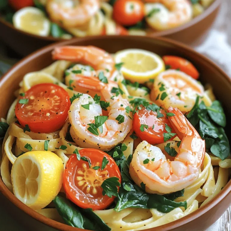 Für eine schmackhafte Knoblauchbutter Garnelen Pasta benötigst du folgende Hauptzutaten: - 200 Gramm Linguine oder Spaghetti - 300 Gramm große Garnelen, geschält und entdarmt - 4 Esslöffel Butter - 4 Zehen Knoblauch, fein gehackt - 1 Teelöffel rote Pfefferflocken - 1 Tasse Kirschtomaten, halbiert - 1 Tasse Babyspinat - 2 Esslöffel frische Petersilie, gehackt - Schale und Saft von 1 Zitrone - Salz und Pfeffer nach Geschmack - Parmesan, zum Servieren (optional) Diese Zutaten sind leicht zu finden. Sie sorgen für einen vollen Geschmack. Die Gewürze und Kräuter machen dieses Gericht besonders: - Knoblauch gibt die beste Basis. Er bringt einen stark würzigen Geschmack. - Rote Pfefferflocken sorgen für einen kleinen Kick. Du kannst die Menge anpassen. - Frische Petersilie bringt Farbe und Frische auf den Teller. - Zitronensaft und -schale fügen eine spritzige Note hinzu. Diese Gewürze und Kräuter machen das Gericht lebendig und aromatisch. Du kannst das Gericht mit verschiedenen Beilagen ergänzen: - Ein einfacher grüner Salat passt gut. Er bringt Frische und Knusprigkeit. - Knuspriges Brot eignet sich perfekt, um die Sauce aufzutunken. - Ein Glas Weißwein kann das Essen bereichern. Es hebt den Geschmack der Garnelen. Wenn du weitere Ideen hast, probiere sie aus! Sie erhöhen den Genuss deines Essens. Für die vollständige Anleitung schau dir das [Full Recipe] an. Um die Pasta zuzubereiten, bringe ausreichend Salzwasser in einem großen Topf zum Kochen. Ich empfehle Linguine oder Spaghetti. Gib die Pasta ins Wasser und koche sie nach den Anweisungen auf der Verpackung. Achte darauf, sie al dente zu kochen. Das bedeutet, sie sollte noch einen kleinen Biss haben. Bevor du die Pasta abgießt, bewahre eine Tasse vom Nudelwasser auf. Das hilft später, die Sauce zu binden. Nach dem Abgießen stelle die Pasta beiseite. Jetzt kommt der Spaß! Nimm eine große Pfanne und stelle sie auf mittlere Hitze. Schmelze zwei Esslöffel Butter in der Pfanne. Wenn die Butter heiß ist, füge den fein gehackten Knoblauch und die roten Pfefferflocken hinzu. Brate das Ganze für ein bis zwei Minuten an. Der Knoblauch sollte duften und goldbraun werden. Jetzt ist es Zeit, die Garnelen in die Pfanne zu geben. Würze sie mit einer Prise Salz und Pfeffer. Gar die Garnelen etwa zwei bis drei Minuten auf jeder Seite. Sie sind fertig, wenn sie rosa und undurchsichtig sind. Füge nun die halbierten Kirschtomaten in die Pfanne hinzu. Lass alles für drei bis vier Minuten kochen, bis die Tomaten weich werden. Danach gib die gekochte Pasta direkt in die Pfanne. Füge die restlichen zwei Esslöffel Butter, die Zitronenschale, den Zitronensaft und den frischen Spinat hinzu. Mische alles gut durch. Wenn die Sauce zu dick ist, füge etwas vom Nudelwasser hinzu. Schmecke das Gericht mit mehr Salz und Pfeffer ab. Vor dem Servieren streue frische Petersilie darüber. Für extra Geschmack kannst du auch Parmesan darübergeben. Du wirst es lieben! Die Garzeit für Garnelen ist kurz. Sie brauchen nur 2-3 Minuten pro Seite. Achte darauf, dass sie rosa und undurchsichtig sind. Überkoche sie nicht, sonst werden sie zäh. Um eine cremige Sauce zu bekommen, nutze das Nudelkochwasser. Es enthält Stärke, die hilft, die Sauce zu binden. Füge es schrittweise hinzu, bis die gewünschte Konsistenz erreicht ist. Die restliche Butter macht die Sauce reichhaltig und geschmackvoll. Du kannst das Rezept leicht anpassen. Füge Gemüse wie Zucchini oder Brokkoli hinzu. Wenn du mehr Proteine möchtest, probiere Hähnchen oder Tofu. Auch verschiedene Kräuter wie Basilikum oder Dill passen gut dazu. Experimentiere mit deinen Lieblingszutaten. Finde deine perfekte Mischung! Für die vollständige Anleitung, schau dir das [Full Recipe] an. {{image_4}} Eine großartige Option für Vegetarier ist die Verwendung von Zucchini-Nudeln oder Vollkornnudeln. Diese Alternativen sind gesund und lecker. Ersetzen Sie die Garnelen einfach durch sautierte Pilze oder Kichererbsen. Sie geben dem Gericht einen tollen Geschmack und eine gute Textur. Fügen Sie mehr Gemüse wie Brokkoli oder Paprika hinzu, um das Gericht noch bunter zu machen. Wenn Sie mehr Protein möchten, probieren Sie Hähnchen oder Tofu. Hähnchenbruststücke passen gut zu diesem Gericht. Braten Sie sie einfach in der Pfanne an, bis sie durch sind. Für Tofu verwenden Sie festen Tofu und braten ihn goldbraun an. Beide Optionen machen die Pasta nahrhafter und sättigender. Die Schärfe ist wichtig für den Geschmack. Sie können die roten Pfefferflocken nach Belieben anpassen. Wenn Sie es milder mögen, verwenden Sie weniger oder lassen Sie sie ganz weg. Mögen Sie es schärfer? Fügen Sie frische Jalapeños oder Chili hinzu. So passen Sie den Geschmack genau an Ihre Vorlieben an. Lagern Sie Reste in einem luftdichten Behälter. Lassen Sie die Pasta zuerst abkühlen. So bleibt der Geschmack frisch. Verwenden Sie den Behälter innerhalb von drei Tagen. Vermeiden Sie es, die Pasta in der heißen Pfanne zu lassen. Um die Pasta wieder warm zu machen, nutzen Sie eine Pfanne. Fügen Sie etwas Wasser oder Butter hinzu. Erhitzen Sie die Pasta bei mittlerer Hitze. Rühren Sie regelmäßig um, um ein Anbrennen zu verhindern. Sie können auch die Mikrowelle nutzen. Stellen Sie die Mikrowelle auf eine niedrige Stufe und decken Sie die Pasta ab. Im Kühlschrank bleibt die Pasta bis zu drei Tage frisch. Im Gefrierschrank kann sie bis zu zwei Monate gelagert werden. Wenn Sie einfrieren, teilen Sie die Portionen auf. Nutzen Sie gefriergeeignete Behälter oder Beutel. So bleibt die Qualität beim Auftauen hoch. Um Knoblauchbutter Garnelen Pasta zu machen, beginne mit der Pasta. Koche sie in Salzwasser, bis sie al dente ist. Halte etwas Nudelwasser zurück, bevor du die Pasta abgießt. In einer großen Pfanne schmelze Butter und füge gehackten Knoblauch hinzu. Brate den Knoblauch kurz an, bis er duftet. Dann kommen die Garnelen in die Pfanne. Würze sie mit Salz und Pfeffer. Koche die Garnelen, bis sie rosa sind. Danach füge Kirschtomaten und Spinat hinzu. Vermenge alles gut mit der Pasta. Füge Zitronensaft und etwas Nudelwasser hinzu für die Sauce. Garniere mit frischer Petersilie. Für dieses Rezept sind Linguine oder Spaghetti ideal. Diese Sorten passen gut zur Sauce. Sie sind auch einfach zu finden. Du kannst jedoch auch andere Sorten verwenden. Penne oder Fettuccine sind ebenfalls gute Optionen. Wähle die Pasta, die du magst. Ja, du kannst das Gericht im Voraus zubereiten. Koche die Pasta und die Garnelen nach dem Rezept. Lass alles abkühlen und stelle es in den Kühlschrank. Du kannst es bis zu zwei Tage aufbewahren. Wenn du es wieder aufwärmst, füge etwas Wasser hinzu, um die Sauce zu verbessern. Achte darauf, die Mischung langsam zu erhitzen, damit die Garnelen nicht zäh werden. Zusammengefasst bietet dieser Blogbeitrag alles, was Sie über Knoblauchbutter Garnelen Pasta wissen müssen. Ich habe die wichtigen Zutaten, die Zubereitung und wertvolle Tipps geklärt. Gemüse und Proteinoptionen helfen Ihnen, das Rezept anzupassen. Denken Sie auch an die Lagerung der Reste. Nutzen Sie die FAQs, um Ihre Fragen zu beantworten. Kochen Sie mit Freude und genießen Sie das köstliche Ergebnis!