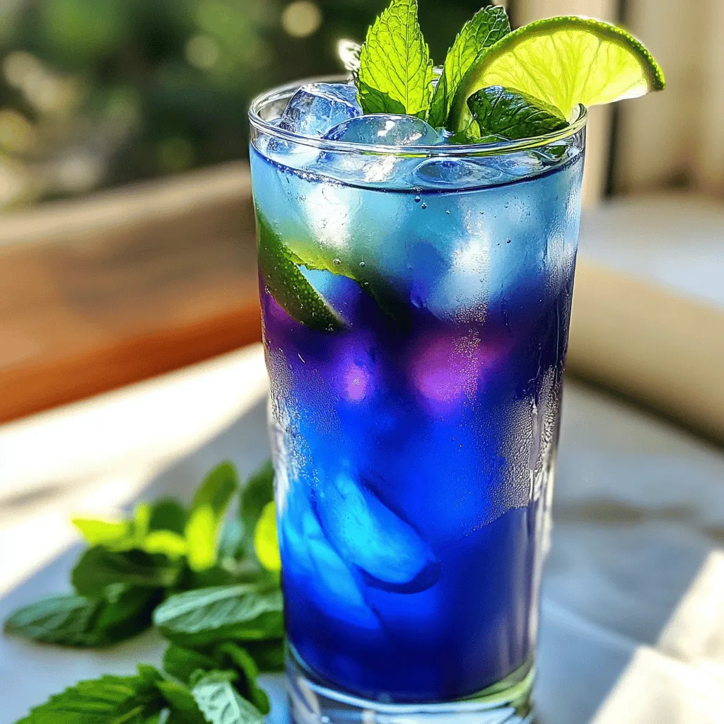 Für den Blaue Lagune Schmetterlingsblüten-Tee benötigst du einige einfache Zutaten. Diese Zutaten sind leicht zu finden und geben dem Tee seinen besonderen Geschmack und seine Farbe. Hier sind die Hauptzutaten: - 2 Tassen Wasser - 1 Esslöffel getrocknete Schmetterlingsblüten - 1 Esslöffel Honig (nach Geschmack anpassen) - 1 Limette, ausgepresst - Frische Minzblätter zur Garnierung - Eiswürfel (optional) Diese Zutaten sind die Basis für deinen erfrischenden Tee. Die Schmetterlingsblüten sind der Star. Sie geben dem Tee seine schöne blaue Farbe. Du kannst deinen Blaue Lagune Schmetterlingsblüten-Tee mit zusätzlichen Zutaten aufpeppen. Das macht ihn noch interessanter. Hier sind einige Vorschläge: - Frische Früchte wie Beeren oder Mango für mehr Süße - Kokoswasser für einen tropischen Geschmack - Ingwer für eine würzige Note - Zitronengras für zusätzliche Frische - Minze oder Basilikum für mehr Aroma Experimentiere mit diesen Zutaten, um deinen eigenen Lieblingsgeschmack zu finden! Die Wahl der richtigen Schmetterlingsblüten ist wichtig. Hochwertige Blüten sorgen für den besten Geschmack und die schönste Farbe. Achte auf folgende Punkte: - Wähle getrocknete Blüten von guter Qualität. Sie sollten eine tiefe blaue Farbe haben. - Kaufe bei vertrauenswürdigen Verkäufern oder in Bioläden. - Prüfe das Verfallsdatum, um sicherzustellen, dass die Blüten frisch sind. Mit diesen Tipps findest du die besten Schmetterlingsblüten für deinen Tee. So wird dein Blaue Lagune Schmetterlingsblüten-Tee ein echter Genuss! Um den besten Geschmack aus den Blüten zu holen, beginne mit getrockneten Schmetterlingsblüten. Diese Blüten sind tiefblau und haben einen milden, blumigen Geschmack. Nimm einen Esslöffel der Blüten und stelle sicher, dass sie frisch und von guter Qualität sind. Du kannst diese in vielen Geschäften oder online finden. Wenn du die Blüten ins Wasser gibst, verwandle sie in einen schönen blauen Tee. Koche zuerst zwei Tassen Wasser in einem Topf. Sobald das Wasser kocht, nehme den Topf vom Herd. Füge die getrockneten Schmetterlingsblüten hinzu. Lass sie etwa zehn Minuten ziehen. Dies gibt dem Tee seine lebendige Farbe. Nach dem Ziehen gieße den Tee durch ein feines Sieb in ein Glas oder eine Karaffe, um die Blüten zu entfernen. Während der Tee noch warm ist, kannst du einen Esslöffel Honig hinzufügen. Rühre gut um, bis sich der Honig auflöst. Um den Tee wirklich erfrischend zu machen, lasse ihn zuerst auf Zimmertemperatur abkühlen. Danach stelle ihn in den Kühlschrank. Wenn du bereit bist zu servieren, füge frisch gepressten Limettensaft hinzu. Dies verwandelt die Farbe in ein lebhaftes Purpur und gibt einen tollen Geschmack. Du kannst den Tee auch mit Eiswürfeln servieren. Garniere jedes Glas mit frischen Minzblättern. Das sieht nicht nur schön aus, sondern schmeckt auch frisch. Wenn du das Gefühl hast, etwas Besonderes zu machen, probiere die Blaue Lagune Schmetterlingsblüten-Tee [Full Recipe]. Ein häufiger Fehler beim Zubereiten von Blaue Lagune Schmetterlingsblüten-Tee ist, die Blüten zu lange ziehen zu lassen. Nach zehn Minuten ist die Farbe perfekt. Wenn du zu lange wartest, kann der Tee bitter schmecken. Achte darauf, die Blüten sofort nach der Ziehzeit abzuseihen. So erhältst du einen klaren und schönen Tee. Die Süße und Säure sind wichtig für den Geschmack des Tees. Du kannst die Menge an Honig nach deinem Geschmack anpassen. Wenn du es süßer magst, füge mehr Honig hinzu. Für eine frische Note ist Limettensaft perfekt. Beginne mit einem Esslöffel und schmecke dann ab. So findest du den perfekten Mix für deinen Tee. Die Serviertemperatur beeinflusst den Geschmack des Tees. Dieser Tee schmeckt warm, aber auch kalt sehr gut. Wenn du ihn kalt servierst, füge Eiswürfel hinzu. Der Tee kann auch bei Zimmertemperatur serviert werden. Das Wichtigste ist, ihn frisch zu genießen. Ein kühler Tee an einem warmen Tag ist immer erfrischend! {{image_4}} Butterfly Pea Tea schmeckt heiß oder kalt. Die heiße Version ist einfach zubereitet. Nach dem Kochen der Blüten bleibt der Tee warm. Das ist perfekt für kalte Tage. Für die kalte Version lass den Tee abkühlen. Füge dann Eiswürfel hinzu. Dies macht den Tee erfrischend und kühl. Ich genieße ihn oft mit Eis an heißen Tagen. Du kannst viele Zutaten hinzufügen. Frische Früchte wie Mango oder Ananas sind toll. Sie geben dem Tee eine süße Note. Auch Gewürze wie Ingwer passen gut. Für einen besonderen Twist probiere Kokosmilch. Diese macht den Tee cremig und lecker. Je mehr Zutaten, desto kreativer wird dein Getränk. Experimentiere und finde deinen Favoriten! Butterfly Pea Tea ist ein echter Hit in Cocktails. Seine Farbe ist einfach einzigartig. Mixe ihn mit Gin oder Wodka für einen besonderen Drink. Ein Spritzer Zitrone verwandelt die Farbe. Du kannst auch frische Minze oder Limette hinzufügen. Diese Zutaten machen den Cocktail frisch und spannend. Schau dir die Full Recipe an und kreiere deinen eigenen Cocktail! Um den Blaue Lagune Schmetterlingsblüten-Tee frisch zu halten, lagere ihn kühl und dunkel. Verwende einen luftdichten Behälter. So bleibt der Geschmack länger erhalten. Vermeide direkte Sonneneinstrahlung, da sie die Farbe und den Geschmack beeinflusst. Frisch zubereiteter Schmetterlingsblüten-Tee bleibt im Kühlschrank etwa 3 bis 5 Tage haltbar. Achte darauf, ihn in einem gut verschlossenen Behälter aufzubewahren. Nach dieser Zeit kann der Tee an Geschmack verlieren oder trüb werden. Du kannst den übrig gebliebenen Tee auch für andere Getränke nutzen. Füge ihn zum Smoothie hinzu oder verwende ihn in Cocktails. Eine weitere Idee ist, ihn in Eiswürfeln einzufrieren. So hast du leckere, gefrorene Teewürfel für deine nächsten Getränke. Mit diesen Tipps machst du das Beste aus deinem Blaue Lagune Schmetterlingsblüten-Tee! Schmetterlingsblüten-Tee hat viele Vorteile. Er kann die Verdauung fördern und das Immunsystem stärken. Zudem hat er antioxidative Eigenschaften, die helfen, den Körper zu schützen. Viele Menschen trinken diesen Tee auch für ihre Haut. Einige sagen, er kann Stress reduzieren und die Stimmung heben. Getrocknete Schmetterlingsblüten sind leicht zu finden. Du kannst sie in Bioläden, im Internet oder in speziellen Teeläden kaufen. Achte darauf, dass die Blüten von guter Qualität sind. Sie sollten nicht bräunlich oder beschädigt aussehen. Online-Shops bieten oft die beste Auswahl. Ja, du kannst den Tee ohne Honig machen. Der Tee hat von sich aus einen milden Geschmack. Wenn du es süßer magst, kannst du auch Zucker oder andere Süßstoffe verwenden. Oder du lässt ihn einfach pur. Er schmeckt auch so frisch und gut. Die Farbe des Tees ist wirklich magisch. Er ist zuerst blau. Wenn du Limettensaft hinzufügst, wird er lila oder purpur. Das passiert wegen der Säure im Limettensaft. Es ist ein schöner Anblick und macht den Tee noch spezieller. Ja, dieser Tee ist koffeinfrei. Das macht ihn ideal für alle, die auf Koffein verzichten wollen. Du kannst ihn jederzeit genießen, ohne dir Sorgen um Schlafstörungen zu machen. Es ist eine perfekte Wahl für entspannende Momente. Der Blaue Lagune Schmetterlingsblüten-Tee ist ein frisches und vielseitiges Getränk. Wir haben die Hauptzutaten und Variationen besprochen, um deinen Tee zu verbessern. Die Schritt-für-Schritt-Anleitung hilft dir, jeden Fehler zu vermeiden. Beachte die Tipps zur Lagerung und wiederverwendbaren Blüten. Nutze die gesunden Vorteile der Schmetterlingsblüten. Experimentiere mit verschiedenen Geschmäckern, um deinen perfekten Tee zu finden. Viel Spaß beim Zubereiten!