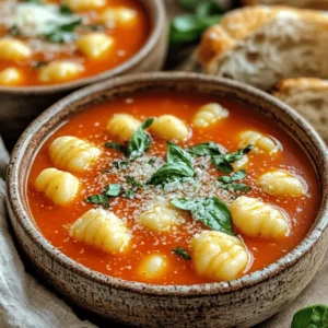 Creamy Tomato Basil Gnocchi Soup Herzhaftes Rezept