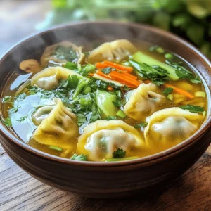 Beruhigende Gyoza-Dumpling-Suppe Einfaches Rezept