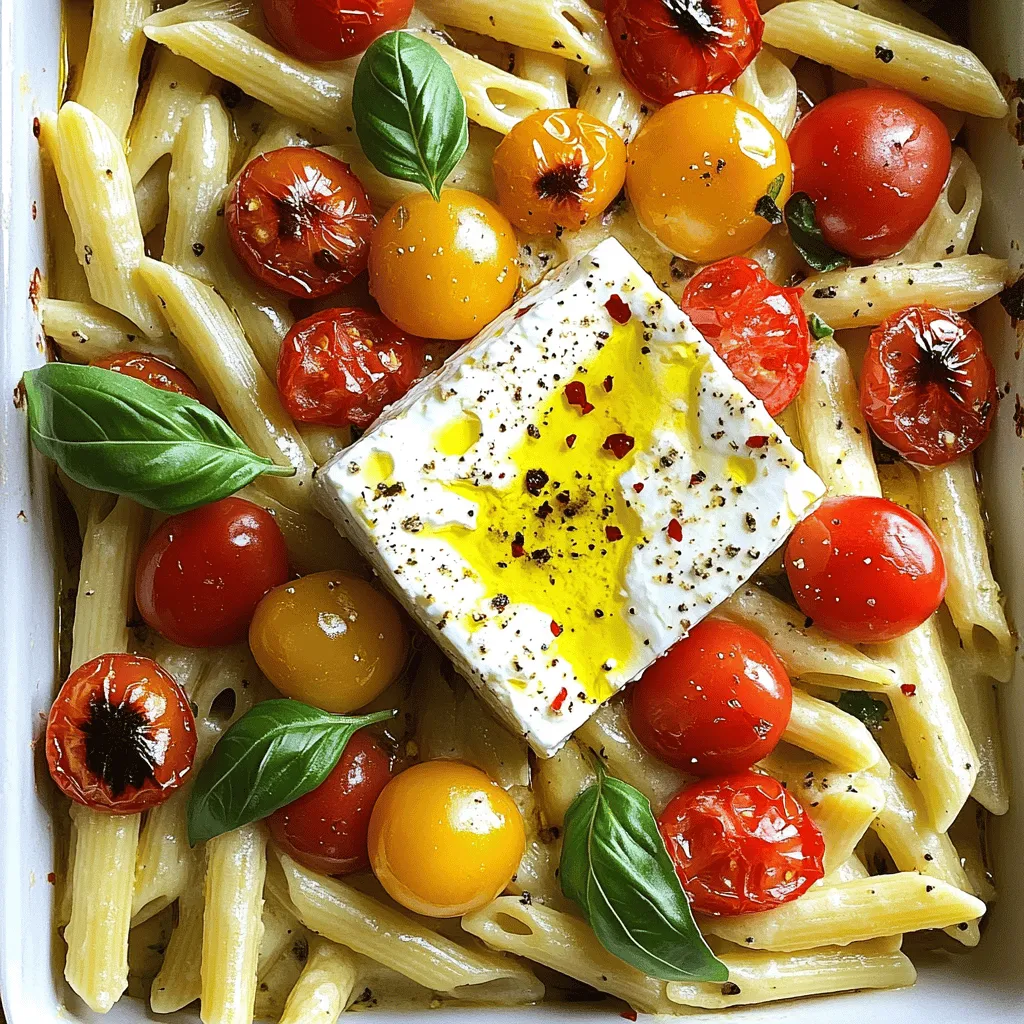 Für diese leckere Pasta brauchst du: - 200g Feta-Käse - 300g Kirschtomaten (verschiedene Farben) - 3 Knoblauchzehen, fein gehackt - 1 Teelöffel getrockneter Oregano - 1/2 Teelöffel rote Chiliflocken (optional) - 250g Pasta (Penne oder Fusilli empfohlen) - 3 Esslöffel Olivenöl - Frische Basilikumblätter zur Garnitur - Salz und Pfeffer nach Geschmack - Geriebener Parmesan, zum Servieren (optional) Mit diesen Zutaten kannst du ein einfaches und schmackhaftes Gericht zaubern. Der Feta wird beim Backen weich und cremig. Die Tomaten geben deinem Essen eine süße Note. Ich empfehle Penne oder Fusilli für dieses Rezept. Diese Sorten halten die Sauce gut fest. Du kannst auch andere Pasta-Sorten verwenden, wie Spaghetti oder Rigatoni. Achte darauf, dass die Pasta gut zur Sauce passt. Wenn du eine glutenfreie Option suchst, gibt es viele glutenfreie Pasta-Marken. Wähle einfach deine Lieblingssorte. Die Gewürze sind der Schlüssel zu diesem Gericht. Der getrocknete Oregano gibt einen tollen Geschmack. Die Chiliflocken bringen etwas Schärfe, wenn du es magst. Vergiss nicht Salz und Pfeffer, um die Aromen zu betonen. Ich empfehle frische Basilikumblätter zum Garnieren. Sie sorgen für einen frischen Geschmack. Parmesan ist optional, aber er ergänzt das Gericht perfekt. Das richtige Verhältnis dieser Zutaten macht den Unterschied. Experimentiere mit den Gewürzen, um deinen eigenen Geschmack zu finden. Um die TikTok gebackene Feta-Pasta zuzubereiten, beginne mit den Zutaten. Du brauchst frische und hochwertige Produkte. Das macht den Geschmack besser. Hier sind die Zutaten, die du benötigst: - 200g Feta-Käse - 300g Kirschtomaten (verschiedene Farben für mehr Vielfalt) - 3 Knoblauchzehen, fein gehackt - 1 Teelöffel getrockneter Oregano - 1/2 Teelöffel rote Chiliflocken (optional, für etwas Schärfe) - 250g Pasta (Penne oder Fusilli empfohlen) - 3 Esslöffel Olivenöl - Frische Basilikumblätter zur Garnitur - Salz und Pfeffer nach Geschmack - Geriebener Parmesan, zum Servieren (optional) Stelle sicher, dass du alles bereit hast. So kannst du schnell arbeiten. Heize deinen Ofen auf 200°C vor. Das ist wichtig für das richtige Backen. Nimm eine Auflaufform und lege den Feta in die Mitte. Die Kirschtomaten verteilst du um den Feta. Das sieht schön aus und schmeckt gut. Streue den gehackten Knoblauch über die Tomaten und den Feta. Dann träufle das Olivenöl darüber. Würze alles mit Oregano, Chiliflocken, Salz und Pfeffer. Jetzt kommt die Auflaufform in den Ofen. Backe die Mischung für etwa 25-30 Minuten. Der Feta sollte weich und leicht goldbraun sein. Die Tomaten blähen sich auf. Während der Feta und die Tomaten backen, koche die Pasta. Folge den Anweisungen auf der Packung. Koche sie bis sie al dente ist. Das bedeutet, dass sie noch einen leichten Biss hat. Wenn der Feta und die Tomaten fertig sind, nimm die Auflaufform aus dem Ofen. Jetzt kommt der spaßige Teil! Nimm eine Gabel und zerdrücke Feta und Tomaten. So entsteht eine cremige Sauce. Füge die gekochte Pasta zur Auflaufform hinzu. Mische alles gut. Die Pasta sollte gleichmäßig von der Sauce umhüllt sein. Serviere die Pasta heiß. Garniere sie mit frischen Basilikumblättern. Ein Hauch von geriebenem Parmesan macht das Gericht perfekt. Jetzt bist du bereit für einen geschmackvollen Abend mit dieser einfachen und köstlichen Pasta! Um den Feta perfekt zu garen, backe ihn 25 bis 30 Minuten bei 200 °C. Du erkennst, dass er fertig ist, wenn er weich und leicht goldbraun ist. Die Kirschtomaten sollten platzen und ihre Säfte freigeben. Koche die Pasta in der Zwischenzeit al dente, so bleibt sie fest und nimmt die Sauce gut auf. Achte darauf, die Pasta kurz vor dem Servieren zu mischen, damit sie frisch bleibt. Du kannst das Rezept einfach anpassen. Probiere frische Kräuter wie Thymian oder Rosmarin für einen anderen Geschmack. Wenn du es schärfer magst, füge mehr Chiliflocken hinzu. Für eine süßere Note kannst du auch etwas Honig über die Tomaten träufeln. Sei kreativ und passe die Gewürze an deinen Geschmack an. Die Präsentation ist wichtig. Serviere die Pasta in tiefen Tellern, damit die Sauce gut zur Geltung kommt. Garniere das Gericht mit frischen Basilikumblättern und etwas geriebenem Parmesan für mehr Geschmack. Ein Spritzer frischer Zitrone kann auch wunderbare Frische bringen. Nutze auch verschiedene Teller, um das Gericht interessant zu gestalten. {{image_4}} Wenn du eine vegetarische oder glutenfreie Version der TikTok gebackenen Feta-Pasta möchtest, gibt es einfache Optionen. Für die Pasta kannst du glutenfreie Sorten wie Reis- oder Linsenpasta verwenden. Diese sind lecker und leicht zu finden. Der Feta-Käse bleibt, da er in der Regel vegetarisch ist. Achte beim Kauf auf die Verpackung, um sicherzustellen, dass keine tierischen Enzyme enthalten sind. Um die Pasta noch aufregender zu machen, füge verschiedene Gemüse hinzu. Zucchini, Paprika oder Spinat passen gut. Du kannst auch Proteine wie Kichererbsen oder gebratenes Hähnchen einfügen. Das gibt dem Gericht mehr Biss und Nährstoffe. Experimentiere mit den Zutaten, um deinen persönlichen Geschmack zu treffen. Du kannst das Rezept leicht anpassen, um verschiedene Geschmäcker zu treffen. Wenn du es schärfer magst, erhöhe die Menge der Chiliflocken. Bei einer milden Variante kannst du sie ganz weglassen. Füge auch verschiedene Kräuter hinzu. Thymian oder Petersilie können eine frische Note bringen. Vergiss nicht, die Menge des Fetas anzupassen, um die gewünschte Cremigkeit zu erreichen. Wenn du Reste von der TikTok gebackenen Feta-Pasta hast, lagere sie in einem luftdichten Behälter. Stelle sicher, dass die Pasta abgekühlt ist, bevor du sie einpackst. So bleibt der Geschmack frisch. Du kannst die Reste bis zu drei Tage im Kühlschrank aufbewahren. Für längere Lagerung kannst du die Pasta auch einfrieren. Teile die Reste in Portionen und lege sie in gefriergeeignete Behälter. Achte darauf, den Behälter gut zu verschließen. Zum Auftauen nimm die Portionen einen Tag vorher aus dem Gefrierfach. Lass sie im Kühlschrank aufwärmen oder erhitze sie kurz in der Mikrowelle. Die Haltbarkeit der TikTok gebackenen Feta-Pasta im Kühlschrank beträgt etwa drei Tage. Achte darauf, sie gut abzudecken. Überprüfe immer den Geruch und das Aussehen, bevor du sie isst. Wenn du unsicher bist, wirf sie lieber weg. Wenn du keinen Feta magst, probiere Ziegenkäse oder Ricotta. Diese Käsesorten schmelzen gut und bringen einen anderen Geschmack. Wenn du eine vegane Option suchst, nutze einen pflanzlichen Käse oder eine Mischung aus Cashew-Creme und Zitronensaft. So erhältst du eine cremige Textur ohne Milchprodukte. Die gesamte Zubereitungszeit für die Pasta beträgt etwa 40 Minuten. Du brauchst 10 Minuten, um die Zutaten vorzubereiten. Das Backen im Ofen dauert dann 25 bis 30 Minuten. Während der Feta und die Tomaten backen, kannst du die Pasta kochen. Das macht alles effizient und einfach. Ja, du kannst die Chili-Flocken weglassen, wenn du es mild magst. Wenn du etwas Schärfe willst, versuche Paprikapulver oder frische Chili. Diese Optionen geben einen anderen Geschmack, aber auch eine angenehme Schärfe. So kannst du das Gericht nach deinem Geschmack anpassen. Die gebackene Feta-Pasta ist einfach und lecker. Wir haben die Hauptzutaten, Zubereitung und Tipps behandelt. Variationen machen das Gericht spannend und anpassungsfähig. Egal, ob du sie vegetarisch oder glutenfrei magst, du hast viele Optionen. Vergiss nicht, die Reste richtig aufzubewahren. So bleibt die Pasta frisch und lecker. Diese einfache Anleitung hilft dir, dein Gericht optimal zu genießen.