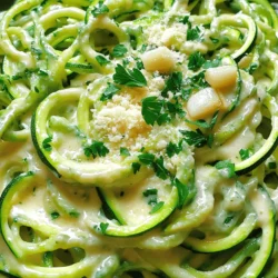 Minute Garlic Alfredo Zoodles Schnelle und gesunde Mahlzeit