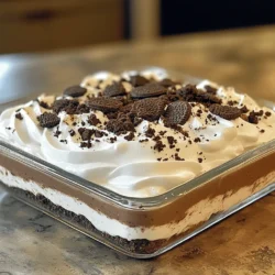 - 24 Oreo-Kekse - 1/2 Tasse ungesalzene Butter - 1 (226 g) Paket Frischkäse - 1/2 Tasse Puderzucker - 1 Teelöffel Vanilleextrakt - 1 Tasse Schlagsahne - 1 Tasse Schokoladenpudding-Mischung - 2 Tassen Milch - Extra zerkrümelte Oreos für das Topping Um das perfekte No-Bake Oreo Delight zuzubereiten, brauchst du einfache und leckere Zutaten. Zuerst sind die Oreo-Kekse wichtig. Diese Kekse geben dem Dessert seinen tollen Geschmack. Du zerkrümelst sie und vermischst sie mit geschmolzener Butter. Diese Mischung bildet eine feste Kruste. Dann kommt der Frischkäse. Er ist weich und macht die Schicht cremig. Füge Puderzucker und Vanilleextrakt hinzu, um die Füllung süß zu machen. Die Schlagsahne sorgt für Luftigkeit. Sie macht die Mischung leicht und fluffig. Für die Pudding-Schicht nimmst du Schokoladenpudding-Mischung und Milch. Rühre sie gut um, bis sie dicker wird. Diese Schicht kommt nach der Frischkäse-Schicht. Schließlich dekorierst du das Dessert mit extra zerkrümelten Oreos. Diese geben einen schönen Crunch und sehen toll aus. Achte darauf, alle Zutaten bereit zu haben, damit es schnell geht. Um den Boden zu machen, nimm die 24 Oreo-Kekse und zerkrümle sie. Du kannst sie in einen Beutel legen und mit einem Nudelholz daraufhauen. Danach vermenge die zerkrümelten Kekse mit 1/2 Tasse geschmolzener Butter. Rühre alles gut, bis es wie feuchter Sand aussieht. Drücke diese Mischung gleichmäßig in eine 23x23 cm große Auflaufform. Achte darauf, dass der Boden fest ist, damit er nicht bricht. Jetzt kommt die Frischkäse-Schicht. Nimm 1 Paket weichen Frischkäse und rühre ihn in einer Schüssel glatt. Füge dann 1/2 Tasse Puderzucker und 1 Teelöffel Vanilleextrakt hinzu. Vermenge alles gut, bis die Mischung glatt ist. Nimm 1 Tasse Schlagsahne und hebe sie vorsichtig unter die Frischkäse-Mischung. Diese Schicht sollte leicht und fluffig sein. Verteile sie gleichmäßig über die Oreo-Kruste in der Auflaufform. Für die nächste Schicht bereite den Schokoladenpudding vor. Mische 1 Tasse Pudding-Mischung mit 2 Tassen Milch. Rühre gut um und lass den Pudding einige Minuten stehen, bis er dick wird. Gieße den Pudding vorsichtig über die Frischkäse-Schicht. Verwende einen Spatel, um ihn gleichmäßig zu verteilen. Damit hast du die drei Schichten fertig! Jetzt kannst du extra zerkrümelte Oreos über die Pudding-Schicht streuen, um sie zu dekorieren. Um die Frischkäse-Schicht cremig zu halten, beginne mit weichem Frischkäse. Stelle sicher, dass der Frischkäse Zimmertemperatur hat. So vermeidest du Klumpen. Rühre ihn gut, bevor du den Puderzucker hinzufügst. Es ist wichtig, den Puderzucker langsam einzuarbeiten. Dadurch bleibt die Mischung leicht und luftig. Das richtige Verhältnis von Pudding und Milch ist ebenfalls wichtig. Nutze eine Tasse Pudding-Mischung und zwei Tassen Milch. Dies ergibt eine schöne, dicke Konsistenz. Rühre den Pudding gut, bis er andickt. Lass ihn vor dem Gießen auf die Frischkäse-Schicht etwas abkühlen. So bleibt die Schicht stabil und bricht nicht. Für einen besonderen Look kannst du Toppings verwenden. Zerbrich extra Oreo-Kekse und streue sie oben auf die Pudding-Schicht. Das gibt einen schönen Crunch und sieht toll aus. Du kannst auch Schokoladensirup oder frische Beeren hinzufügen. Wenn du das Dessert für einen besonderen Anlass vorbereitest, nutze schöne Schalen oder Gläser. Mini-Gläser sind perfekt für Partys. Sie sehen ansprechend aus und erlauben eine einfache Portionierung. Bereite die No-Bake Oreo Delight am Vortag vor. So hat es Zeit, gut zu kühlen und fest zu werden. {{image_4}} Um No-Bake Oreo Delight gesünder zu machen, kannst du zuckerfreie Oreo-Kekse verwenden. Diese Kekse bieten den gleichen Geschmack ohne den Zucker. Für die Füllung empfehle ich alternative Süßungsmittel. Honig oder Agavendicksaft sind gute Optionen. Diese Süßungsmittel geben dir die Süße, die du magst, ohne den Zucker. Möchtest du neue Geschmäcker ausprobieren? Du kannst Eierlikör- oder Erdbeer-Pudding verwenden. Diese Variationen bringen spannende Aromen in dein Dessert. Eine weitere Idee ist, Nüsse oder Früchte hinzuzufügen. Walnüsse oder Erdbeeren passen gut. Sie geben deinem Dessert einen zusätzlichen Crunch und frische Aromen. Wenn du kleine Portionen magst, nutze Mini-Gläser. Das sieht toll aus und ist perfekt für Partys. Für ein großes Buffet kannst du eine große Auflaufform verwenden. So servierst du viele Gäste auf einmal. Die Auswahl der Portionsgröße macht das Dessert für jeden Anlass passend. Um No-Bake Oreo Delight frisch zu halten, lege es in den Kühlschrank. Der Kühlschrank sollte kalt und stabil sein, um die beste Haltbarkeit zu garantieren. Ich empfehle, die Form mit Frischhaltefolie zu bedecken. So schütze ich das Dessert vor Gerüchen und Feuchtigkeit. Die Folie hilft, die Frische zu bewahren. Du kannst das Dessert bis zu fünf Tage im Kühlschrank aufbewahren. Ja, du kannst No-Bake Oreo Delight einfrieren. Das ist eine tolle Option, wenn du es länger aufbewahren möchtest. Ich schneide das Dessert vor dem Einfrieren in Stücke. So kann ich nur das auftauen, was ich brauche. Das Dessert bleibt bis zu drei Monate im Gefrierfach frisch. Beim Auftauen lasse ich die Stücke einfach im Kühlschrank stehen. In etwa vier Stunden sind sie perfekt aufgetaut. So bleibt die Konsistenz schön und cremig. Vermeide das Auftauen bei Raumtemperatur, um die Qualität zu sichern. Du kannst No-Bake Oreo Delight bis zu fünf Tage im Kühlschrank aufbewahren. Stelle sicher, dass du das Dessert gut mit Frischhaltefolie abdeckst. So bleibt es frisch und lecker. Im Gefrierschrank hält es bis zu drei Monate. Achte darauf, es in einem luftdichten Behälter zu lagern. Wenn du es auftauen möchtest, lasse es einfach über Nacht im Kühlschrank. Ja, du kannst die Oreo-Kekse ersetzen. Probiere andere Kekssorten wie Chips Ahoy oder Butterkekse. Diese bringen ebenfalls einen tollen Geschmack. Du kannst auch glutenfreie Kekse verwenden, wenn du eine glutenfreie Variante möchtest. Experimentiere mit verschiedenen Geschmäckern, um das Dessert nach deinem Geschmack anzupassen. Die Originalrezeptur ist nicht glutenfrei, da Oreo-Kekse Gluten enthalten. Um das Dessert glutenfrei zu machen, verwende glutenfreie Kekse. Achte darauf, dass auch der Pudding und andere Zutaten glutenfrei sind. Viele Marken bieten glutenfreie Optionen an. So kannst du das Dessert unbeschwert genießen. Zusammenfassend haben wir die Zutaten, Schritte und Tipps für das No-Bake Oreo Delight besprochen. Von den Grundzutaten wie Oreo-Keksen und Frischkäse bis hin zu kreativen Variationen, die das Dessert anpassen können, gibt es viel zu entdecken. Denke daran, die Lagerung richtig zu machen, um die Frische zu bewahren. Mit diesen einfachen Anleitungen kannst du ein köstliches Dessert kreieren. Experimentiere und finde deine eigene perfekte Version!