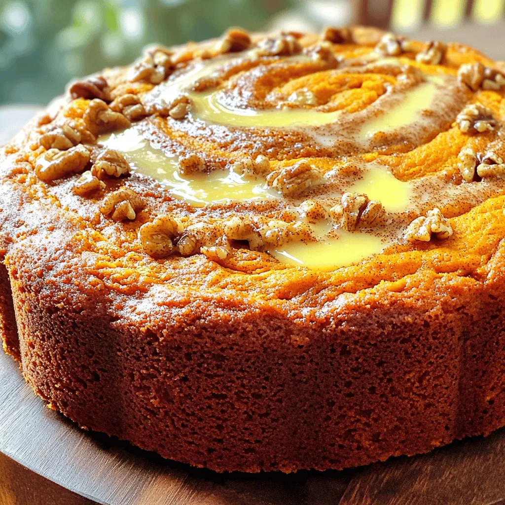 Für den köstlichen Kürbis Kaffee Kuchen benötigst du diese Hauptzutaten: - 1 ½ Tassen Weizenmehl - 1 Teelöffel Backpulver - 1 Teelöffel Natron - ½ Teelöffel Salz - 1 Teelöffel gemahlener Zimt - ½ Teelöffel gemahlene Muskatnuss - ½ Tasse ungesalzene Butter, weich - 1 Tasse brauner Zucker, fest gepackt - 2 große Eier - 1 Tasse Kürbispüree aus der Dose - ½ Tasse Buttermilch - 1 Teelöffel Vanilleextrakt - ½ Tasse Walnüsse oder Pekannüsse, gehackt (optional) Diese Zutaten sorgen für eine feuchte und aromatische Textur. Das Kürbispüree gibt dem Kuchen die schöne Farbe und den besonderen Geschmack. Für den leckeren Zimt Swirl brauchst du: - ¼ Tasse brauner Zucker, fest gepackt - 1 Teelöffel gemahlener Zimt - 2 Esslöffel ungesalzene Butter, geschmolzen Diese Mischung bringt den warmen, süßen Zimtgeschmack in deinen Kuchen. Sie macht jeden Biss noch besser! Um diesen Kuchen zu backen, brauchst du einige einfache Küchenhelfer: - Eine große Rührschüssel - Eine mittelgroße Schüssel - Ein Handmixer oder eine Küchenmaschine - Eine 23 cm runde Kuchenform Wähle frische, qualitativ hochwertige Zutaten. Hochwertige Butter und frische Eier verbessern den Geschmack. Wenn du die Nüsse hinzufügst, achte darauf, dass sie frisch und knackig sind. So wird dein Kuchen noch köstlicher! Heize deinen Ofen auf 175°C vor. Fette eine runde Kuchenform von 23 cm gut ein. Du kannst auch Backpapier verwenden, um das Herausnehmen zu erleichtern. Nimm eine mittelgroße Schüssel. Mische darin 1 ½ Tassen Weizenmehl, 1 Teelöffel Backpulver, 1 Teelöffel Natron, ½ Teelöffel Salz, 1 Teelöffel gemahlenen Zimt und ½ Teelöffel gemahlene Muskatnuss. Mische alles gut und stelle die Schüssel beiseite. In einer großen Schüssel schlägst du ½ Tasse weiche Butter und 1 Tasse braunen Zucker für 3-4 Minuten cremig. Die Mischung sollte leicht und fluffig sein. Füge dann 2 große Eier einzeln hinzu und rühre gut nach jeder Zugabe. Rühre 1 Tasse Kürbispüree, ½ Tasse Buttermilch und 1 Teelöffel Vanilleextrakt ein, bis alles gut vermischt ist. Füge die trockenen Zutaten nach und nach hinzu. Rühre nur so lange, bis alles kombiniert ist. Wenn du magst, kannst du ½ Tasse gehackte Walnüsse oder Pekannüsse vorsichtig unterheben. Für die Zimt Mischung vermenge in einer kleinen Schüssel ¼ Tasse braunen Zucker, 1 Teelöffel gemahlenen Zimt und 2 Esslöffel geschmolzene Butter. Mische alles gut, bis eine Paste entsteht. Gieße die Hälfte des Teigs in die vorbereitete Kuchenform. Verteile die Zimt Mischung gleichmäßig darüber und decke sie mit dem restlichen Teig ab. Mit einem Messer oder Schaschlikspieß kannst du die Zimt Mischung vorsichtig in den Teig wirbeln. Backe den Kuchen 35-40 Minuten lang. Prüfe mit einem Zahnstocher, ob er fertig ist. Lasse ihn 10 Minuten in der Form abkühlen. Danach lege den Kuchen auf ein Kuchengitter, um ihn vollständig abkühlen zu lassen. Um den perfekten Teig zu machen, achte auf die Butter. Sie sollte weich sein, aber nicht schmelzen. Das bringt Luft in den Teig und sorgt für eine fluffige Konsistenz. Mische die trockenen Zutaten gut. So werden die Zutaten gleichmäßig verteilt. Wenn du die trockenen Zutaten zu lange rührst, wird der Teig zäh. Rühre nur so lange, bis alles gut vermischt ist. Heize den Ofen immer gut vor. Ein vorgeheizter Ofen backt den Kuchen gleichmäßig. Stelle sicher, dass der Kuchen in die Mitte des Ofens kommt. Wenn er zu nah an der Wand ist, kann er ungleichmäßig backen. Verwende einen Zahnstocher, um den Gargrad zu prüfen. Wenn er sauber herauskommt, ist der Kuchen bereit. Serviere den Kuchen auf einer schönen Tortenplatte. Das macht ihn gleich ansprechender. Du kannst ihn mit Puderzucker bestäuben. Ein wenig Zimt darüber gibt einen tollen Look und Geschmack. Teile den Kuchen in gleich große Stücke. So sieht er schön aus und jeder bekommt gleich viel. {{image_4}} Wenn Sie Nüsse nicht mögen oder haben, probieren Sie diese Alternativen: - Schokoladenstückchen: Fügen Sie ½ Tasse Schokoladenstückchen hinzu. - Trockenfrüchte: Verwenden Sie ½ Tasse Rosinen oder getrocknete Cranberries. - Kokosflocken: ½ Tasse ungesüßte Kokosflocken geben einen tollen Geschmack. Mit diesen Optionen bleibt der Kuchen lecker und interessant. Möchten Sie eine glutenfreie Variante? Das ist einfach! Nutzen Sie: - Glutenfreies Mehl: Ersetzen Sie das Weizenmehl durch ein glutenfreies Mehl, wie Mandelmehl oder Reis-Mehl. - Xanthan: Fügen Sie 1 Teelöffel Xanthan hinzu, um die Struktur zu verbessern. - Hafermehl: Hafermehl ist eine weitere großartige Option für die glutenfreie Version. Diese Tipps helfen, den Kuchen ohne Gluten zu genießen. Um den Kuchen noch aufregender zu machen, probieren Sie: - Zitronenschale: Ein Teelöffel frische Zitronenschale gibt Frische. - Ingwer: Fügen Sie ½ Teelöffel gemahlenen Ingwer für eine würzige Note hinzu. - Kardamom: Ein Hauch von gemahlenem Kardamom kann den Geschmack vertiefen. Diese Zusätze sorgen dafür, dass Ihr Kürbis Kaffee Kuchen noch einzigartiger wird. Um deinen Kürbis Kaffee Kuchen frisch zu halten, lagere ihn in einem luftdichten Behälter. Du kannst ihn auch mit Frischhaltefolie einwickeln. Stelle den Kuchen in den Kühlschrank, wenn du ihn länger als zwei Tage aufbewahren möchtest. So bleibt er saftig und lecker. Wenn du deinen Kuchen länger aufbewahren willst, friere ihn ein. Schneide den Kuchen in Stücke und lege sie in Gefrierbeutel. Achte darauf, die Luft gut herauszudrücken, um Frostschäden zu vermeiden. Du kannst den Kuchen bis zu drei Monate im Gefrierfach lagern. Bereite den Kuchen im Voraus vor, wenn du Gäste hast. Du kannst den Teig am Vorabend zubereiten und im Kühlschrank aufbewahren. So sparst du Zeit am Tag der Feier. Du kannst auch den Kuchen vorbacken und ihn dann nur noch aufwärmen. Das macht das Servieren einfach und stressfrei. Der Kürbis Kaffee Kuchen bleibt frisch für etwa 3 bis 4 Tage. Bewahre ihn in einem luftdichten Behälter auf. So bleibt die Feuchtigkeit erhalten. Wenn du ihn länger aufbewahren möchtest, kannst du ihn einfrieren. Wickel ihn gut ein, um Gefrierbrand zu vermeiden. So bleibt er bis zu 3 Monate haltbar. Ja, du kannst frisches Kürbispüree verwenden! Koche dazu den Kürbis, bis er weich ist, und püriere ihn. Achte darauf, das Püree gut abtropfen zu lassen. So vermeidest du zu viel Flüssigkeit im Teig. Frisches Püree gibt dem Kuchen einen tollen Geschmack. Serviere den Kuchen warm oder bei Raumtemperatur. Schneide ihn in Stücke und lege sie auf eine schöne Tortenplatte. Du kannst ihn mit einer Staubzucker-Schicht oder einer Prise Zimt garnieren. Das sieht nicht nur gut aus, sondern schmeckt auch lecker. Kombiniere ihn mit einer Tasse Kaffee oder Tee für ein perfektes Frühstück oder einen Snack! Der Kürbis Kaffee Kuchen ist ein köstliches Rezept, das Spaß macht. Ich habe dir die Hauptzutaten, die Zubereitungsschritte, Tipps und Variationen gezeigt. Zudem gab es hilfreiche Infos zur Aufbewahrung und wichtige FAQs. Mit diesen Kenntnissen gelingt dir der perfekte Kuchen sicher. Denke daran, mit den Zutaten zu experimentieren. So machst du ihn ganz nach deinem Geschmack. Viel Spaß beim Backen und Genießen!