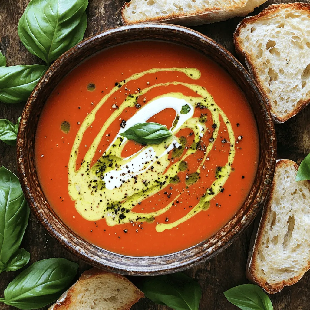 - 2 Esslöffel Olivenöl - 1 mittelgroße Zwiebel, gehackt - 2 Knoblauchzehen, fein gehackt Diese Zutaten bilden die Basis für deine Suppe. Das Olivenöl bringt einen feinen Geschmack. Die Zwiebel gibt der Suppe Süße und Tiefe. Der Knoblauch sorgt für ein tolles Aroma. - 2 Dosen stückige Tomaten (je 410 g) - 750 ml Gemüsebrühe - 1 Teelöffel getrockneter Oregano - 1 Teelöffel Zucker - Salz und Pfeffer nach Geschmack Die stückigen Tomaten machen die Suppe reichhaltig und lecker. Gemüsebrühe sorgt für die nötige Flüssigkeit. Oregano bringt eine schöne Kräuternote. Zucker hilft, die Säure der Tomaten auszugleichen. Vergiss nicht, die Suppe mit Salz und Pfeffer abzuschmecken. - 240 ml Schlagsahne oder Kokosmilch - 1 Tasse frische Basilikumblätter, gehackt - Optional: Geriebener Parmesan zum Garnieren Die Sahne oder Kokosmilch macht die Suppe cremig und reichhaltig. Frisches Basilikum bringt einen frischen Geschmack. Parmesan als Garnitur fügt einen salzigen Kick hinzu. Das sind die Zutaten, die deine Suppe zu etwas Besonderem machen. Stelle deinen Instant Pot auf die Sauté-Funktion. Füge zwei Esslöffel Olivenöl hinzu und erhitze es gut. Die gehackte Zwiebel kommt jetzt in den Topf. Brate die Zwiebel für 3-4 Minuten an. Dann füge die fein gehackten Knoblauchzehen hinzu. Brate alles weiter, bis die Zwiebel glasig wird und gut duftet. Gieße zwei Dosen stückige Tomaten in den Instant Pot. Füge 750 ml Gemüsebrühe hinzu. Rühre dann einen Teelöffel Oregano, einen Teelöffel Zucker, Salz und Pfeffer nach Geschmack ein. Achte darauf, dass alles gut vermischt ist. Schließe den Deckel des Instant Pots und stelle sicher, dass das Ventil auf Sealing steht. Wähle die Manual- oder Pressure Cook-Funktion und stelle die Zeit auf 10 Minuten ein. Nach dem Kochen drehe das Ventil vorsichtig auf Venting. Lass den Druck schnell ab. Öffne den Deckel und püriere die Suppe mit einem Stabmixer, bis sie schön glatt ist. Gib die pürierte Suppe zurück in den Instant Pot. Füge 240 ml Schlagsahne oder Kokosmilch und eine Tasse gehackte Basilikumblätter hinzu. Rühre alles gut um, bis es gut vermischt ist. Stelle den Instant Pot wieder auf die Sauté-Funktion, um die Suppe für 2-3 Minuten zu erwärmen. Schmecke die Suppe ab und passe die Gewürze nach Bedarf an. Serviere die Suppe in Schalen und garniere sie nach Wunsch mit geriebenem Parmesan. Um die perfekte Konsistenz für Ihre Suppe zu erreichen, können Sie entweder einen Stabmixer oder einen Standmixer nutzen. Ein Stabmixer ist einfach zu bedienen. Sie können ihn direkt in den Instant Pot stecken. Ein Standmixer erfordert mehr Schritte, da Sie die Suppe in Chargen abfüllen müssen. Pürieren Sie die Suppe für etwa 20 bis 30 Sekunden. So erhalten Sie eine schöne, glatte Textur. Wenn Sie eine dickere Suppe mögen, pürieren Sie sie weniger lang. Um den Geschmack zu verbessern, passen Sie die Gewürze und Kräuter nach Ihrem Geschmack an. Fügen Sie mehr Oregano oder Basilikum hinzu, wenn Sie es würziger mögen. Auch ein Spritzer Zitronensaft kann die Aromen aufhellen. Zusätzliche Zutaten können den Geschmack weiter verbessern. Zum Beispiel können Sie Karotten oder Sellerie hinzufügen. Diese Gemüse bringen mehr Süße und Farbe in die Suppe. Für die perfekte Mahlzeit servieren Sie die Suppe mit knusprigem Brot. Baguette oder Ciabatta sind tolle Optionen. Präsentieren Sie die Suppe in rustikalen Schalen. Träufeln Sie etwas Sahne darüber und streuen Sie frische Basilikumblätter darauf. So sieht das Gericht einladend aus. Genießen Sie die Suppe, während sie noch warm ist! {{image_4}} Du kannst Kokosmilch anstelle von Sahne verwenden. So wird die Suppe milchfrei. Die Kokosmilch gibt der Suppe eine cremige Textur und einen leichten Geschmack. Wenn du eine vegane Option suchst, ist das perfekt für dich. Auch pflanzliche Sahne ist eine gute Wahl. Falls du keine Gemüsebrühe hast, benutze Hühnerbrühe. Das gibt der Suppe einen anderen, aber leckeren Geschmack. Du kannst auch verschiedene Kräuter verwenden. Probiere frischen Thymian oder Rosmarin aus. Das bringt neue Aromen in die Suppe. Füge mehr Gemüse hinzu, um die Suppe bunter zu machen. Paprika oder Zucchini sind tolle Optionen. Du kannst sie einfach klein schneiden und mit den anderen Zutaten kochen. Für den Belag kannst du Croutons oder frische Kräuter nutzen. Das gibt der Suppe einen tollen Crunch und zusätzlichen Geschmack. Um deine Suppe frisch zu halten, lagere sie im Kühlschrank. Verwende dafür einen luftdichten Behälter. So bleibt sie bis zu vier Tage haltbar. Stelle sicher, dass die Suppe abgekühlt ist, bevor du sie in den Behälter füllst. Wenn du die Suppe länger aufbewahren möchtest, kannst du sie einfrieren. Für das Einfrieren fülle die Suppe in gefriergeeignete Behälter oder Beutel. Lasse etwas Platz oben im Behälter, da die Suppe beim Gefrieren expandiert. Im Gefrierfach bleibt die Suppe bis zu drei Monate frisch. Zum Auftauen lege die gefrorene Suppe über Nacht in den Kühlschrank. Der beste Weg, die Suppe wieder warm zu machen, ist der Instant Pot. Stelle ihn auf die Sauté-Funktion und rühre die Suppe für einige Minuten um. Achte darauf, dass sie nicht anbrennt. Alternativ kannst du die Suppe auf dem Herd in einem Topf erhitzen. Rühre häufig um, damit sie gleichmäßig warm wird. Die Mikrowelle eignet sich auch gut. Erhitze die Suppe in einem mikrowellengeeigneten Behälter für ein bis zwei Minuten. Decke den Behälter ab, um Spritzer zu vermeiden. Überprüfe die Temperatur vor dem Servieren. Die Suppe bleibt im Kühlschrank bis zu fünf Tage frisch. Verwende einen luftdichten Behälter. Zum Einfrieren fülle die Suppe in gefriergeeignete Behälter. Sie hält dort bis zu drei Monate. Achte darauf, etwas Platz im Behälter zu lassen, da die Suppe beim Gefrieren etwas expandiert. Ja, du kannst die Suppe im Voraus machen. Bereite sie einfach nach dem Rezept vor und lasse sie abkühlen. Fülle sie dann in Behälter und stelle sie in den Kühlschrank oder das Gefrierfach. Am besten schmeckt die Suppe, wenn du sie vor dem Servieren aufwärmst. Die Suppe ist nicht vegan, da sie Schlagsahne enthält. Du kannst aber Kokosmilch anstelle von Sahne verwenden. Das macht die Suppe vegan und bringt einen leckeren Geschmack. Außerdem kannst du die Brühe durch Gemüsebrühe ersetzen, um sie vegan zu halten. Wenn die Suppe zu dick ist, füge einfach etwas Gemüsebrühe oder Wasser hinzu. Rühre gut um und koche sie kurz auf, um die Konsistenz zu verbessern. Du kannst auch einen Schuss Olivenöl hinzufügen, um den Geschmack zu intensivieren. Ja, du kannst viele Gemüse hinzufügen. Karotten und Sellerie passen gut dazu. Zucchini oder Paprika bringen Farbe und Geschmack. Schneide sie klein und füge sie beim Anbraten der Zwiebel hinzu. Achte darauf, dass sie weich werden, bevor du die Tomaten hinzufügst. Diese einfache Suppe nutzt frische Zutaten und einfache Schritte. Du beginnst mit einer aromatischen Basis aus Zwiebel und Knoblauch. Dann kommen die Tomaten und Gewürze dazu. Der Instant Pot macht das Kochen schnell und einfach. Mit der Sahne oder Kokosmilch wird die Suppe cremig. Variationen und Tipps helfen dir, den Geschmack zu verfeinern und die Suppe anzupassen. Lagerung und Aufwärmung sind ebenfalls leicht. So genießt du eine köstliche, vielseitige Suppe immer wieder. Mach es zu deinem eigenen Rezept!