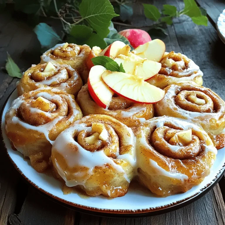 - 2 Tassen Allzweckmehl - 1/4 Tasse Kristallzucker - 1 Päckchen Trockenhefe Die Hauptzutaten sind einfach zu finden. Allzweckmehl ist die Basis für den Teig. Kristallzucker macht ihn süß. Trockenhefe hilft, den Teig aufgehen zu lassen. - 1 Tasse Apfelkuchenfüllung - 1/2 Tasse Puderzucker - 1/2 Teelöffel Salz Die Füllung bringt den Apfelgeschmack. Du kannst fertige Apfelkuchenfüllung oder selbstgemachte verwenden. Puderzucker ist für die süße Glasur. Salz verstärkt den Geschmack. - 1 Esslöffel Zimt - 1 Esslöffel Zitronensaft - 1/4 Tasse ungesalzene Butter, weich Zimt gibt den Zimtschnecken ihren Namen. Zitronensaft bringt Frische. Weiche Butter macht die Füllung reichhaltig und lecker. Diese Aromen machen das Rezept besonders. - Mische die warme Milch mit dem Kristallzucker in einer kleinen Schüssel. - Streue die Trockenhefe gleichmäßig darüber. Lass die Mischung für 5 bis 10 Minuten stehen, bis sie schaumig wird. - Kombiniere das Mehl, die geschmolzene Butter, das Ei und das Salz in einer großen Rührschüssel. - Füge die Hefe-Mischung hinzu, sobald sie schaumig ist. Mische alles gut, bis ein Teig entsteht. - Knete den Teig auf einer bemehlten Fläche für 5 bis 7 Minuten, bis er glatt ist. - Gib den Teig in eine gefettete Schüssel. Decke die Schüssel mit einem feuchten Tuch ab und lass den Teig an einem warmen Ort für 1 Stunde gehen, bis sich das Volumen verdoppelt hat. - Rolle den aufgegangenen Teig auf einer bemehlten Fläche zu einem Rechteck von etwa 30x45 cm aus. - Streiche die weiche Butter gleichmäßig über den Teig. Vermische den braunen Zucker mit dem Zimt in einer Schüssel und streue ihn über den Teig. - Verteile die Apfelkuchenfüllung gleichmäßig über den Teig. Träufle etwas Zitronensaft darüber, um Frische hinzuzufügen. - Beginne mit dem Ende einer Kante und rolle den Teig eng zu einer Rolle auf. Schneide die Rolle in 12 gleichmäßige Stücke und lege diese in eine gefettete Auflaufform. - Decke die Rolls ab und lass sie für 30 Minuten gehen. Währenddessen heize den Ofen auf 175°C vor. Diese Schritte helfen dir, die besten Apfelkuchen gefüllten Zimtschnecken zu zaubern. Um einen tollen Teig zu machen, ist die Knetzeit wichtig. Knete den Teig etwa 5-7 Minuten lang. Er sollte glatt und elastisch sein. Lass den Teig dann für eine Stunde gehen. Die richtige Hefe ist auch entscheidend. Verwende frische Trockenhefe, die nicht abgelaufen ist. So wird dein Teig schön luftig. Wähle die beste Apfelkuchenfüllung. Du kannst fertige Füllung nehmen oder deine eigene machen. Frische Äpfel sind immer eine gute Wahl. Füge etwas Zitronensaft hinzu. Das bringt Frische und hebt den Geschmack. Du kannst auch Zimt oder Muskatnuss für mehr Aroma hinzufügen. Die optimale Backtemperatur ist 175°C. Backe die Zimtschnecken 20-25 Minuten lang. Achte darauf, dass sie goldbraun sind. Wenn sie zu schnell braun werden, decke sie mit Alufolie ab. So garen sie gleichmäßig und bleiben saftig. {{image_4}} Du kannst die Füllung nach deinem Geschmack anpassen. Probiere karamellisierte Nüsse oder Rosinen. Diese Zutaten sorgen für eine knusprige Textur und einen süßen Geschmack. Eine andere leckere Option ist eine Kürbis- oder Kirschfüllung. Kürbis bringt einen herbstlichen Flair, während Kirschen eine fruchtige Note hinzufügen. Beide Füllungen machen die Zimtschnecken besonders und spannend. Wenn du glutenfrei backen möchtest, verwende glutenfreies Mehl. Achte darauf, das richtige Mehl zu wählen, das für Hefe geeignet ist. Du musst auch die Flüssigkeitsmengen anpassen. Glutenfreies Mehl kann mehr Flüssigkeit benötigen. Beginne mit ein wenig weniger und füge nach Bedarf mehr hinzu. So erhältst du einen perfekten, elastischen Teig. Für eine vegane Version brauchst du einen Eiersatz. Du kannst Apfelmus oder Leinsamen verwenden. Diese Optionen binden den Teig gut. Außerdem kannst du pflanzliche Butter nutzen. Achte darauf, eine vegane Butter zu wählen, die gut schmilzt. Schließlich kannst du die Glasur anpassen, indem du pflanzliche Milch verwendest. So bleiben deine Zimtschnecken vegan und lecker. Um die Zimtschnecken frisch zu halten, lagern Sie sie im Kühlschrank. Packen Sie sie in einen luftdichten Behälter. So bleiben sie bis zu einer Woche lecker. Wenn Sie mehr Zeit haben, frieren Sie die Zimtschnecken ein. Wickeln Sie jede Rolle in Frischhaltefolie und legen Sie sie in einen Gefrierbeutel. So halten sie bis zu drei Monate. Um die Zimtschnecken wieder zu genießen, gibt es zwei einfache Wege. Die Mikrowelle ist schnell, aber sie können matschig werden. Erwärmen Sie sie für 10 bis 15 Sekunden. Der Ofen ist besser für knusprige Schnecken. Heizen Sie ihn auf 175°C vor und backen Sie die Zimtschnecken für 10 Minuten. Die leckeren Zimtschnecken bleiben frisch für etwa eine Woche im Kühlschrank. Nach dem Einfrieren sind sie bis zu drei Monate haltbar. Prüfen Sie, ob sie schlecht geworden sind. Anzeichen sind ein unangenehmer Geruch oder Schimmel. Wenn sie komisch aussehen oder riechen, essen Sie sie nicht. Die Zubereitung von Apfelkuchen gefüllten Zimtschnecken dauert insgesamt etwa 2 Stunden. Die Vorbereitungszeit ist 30 Minuten. Die Backzeit beträgt 20 bis 25 Minuten. Diese Zeit beinhaltet das Gehenlassen des Teigs, was wichtig ist, damit die Schnecken schön fluffig werden. Ja, du kannst die Füllung leicht anpassen. Hier sind einige Vorschläge: - Verwende Karamellisierte Nüsse für einen knusprigen Biss. - Füge Rosinen für eine süße Note hinzu. - Nutze Kürbis- oder Kirschfüllung, wenn du etwas anderes ausprobieren möchtest. Das gibt dir die Freiheit, deinen eigenen Geschmack zu finden. Wenn sich der Teig nicht richtig hebt, kann das verschiedene Gründe haben: - Hefe aktivieren: Stelle sicher, dass die Hefe frisch ist und in warmer Milch (43°C) aufgelöst wird. - Temperatur: Der Teig braucht einen warmen Ort zum Gehen. Ein kalter Raum kann den Aufgang verhindern. - Kneten: Der Teig muss gut geknetet werden, um die richtige Textur zu erreichen. Diese Tipps helfen dir, ein besseres Ergebnis zu erzielen. Die Zimtschnecken sind einfach lecker und vielseitig. Wir haben die Hauptzutaten, Füllungen und Tipps zubereitet. Es lohnt sich, mit verschiedenen Füllungen und Varianten zu experimentieren. So wirst du immer neue Geschmackserlebnisse finden. Denk daran, die Zimtschnecken richtig zu lagern und aufzuwärmen. So bleibt der Genuss lange erhalten. Probiere diese Rezepte aus und bringe etwas Freude in deine Küche!
