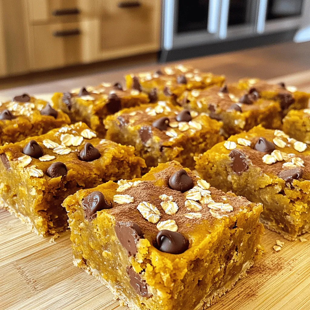 Für die Kürbis Haferflocken Schokoladenriegel benötigst du folgende Zutaten: - 1 Tasse Haferflocken (gerollt) - 1 Tasse Vollkornmehl - 1/2 Tasse brauner Zucker, fest gepackt - 1/2 Teelöffel Backpulver - 1/2 Teelöffel Natron - 1/2 Teelöffel Salz - 1 Teelöffel gemahlener Zimt - 1/2 Teelöffel gemahlene Muskatnuss - 1/2 Tasse Kürbispüree - 1/3 Tasse Ahornsirup - 1/4 Tasse Kokosöl, geschmolzen - 1 großes Ei - 1 Teelöffel Vanilleextrakt - 1/2 Tasse Schokoladenstückchen (halbbitterschokolade oder dunkel) Achte darauf, frisches Kürbispüree zu verwenden. Es gibt einen großen Unterschied zu Dosenware. Du kannst auch selbst Kürbis kochen und pürieren. Für die Süße kannst du den braunen Zucker anpassen. Wenn du es weniger süß magst, verwende weniger Zucker oder mehr Haferflocken. Das Kokosöl gibt den Riegeln einen schönen Geschmack. Wenn du kein Kokosöl magst, kannst du auch Butter verwenden. Eine Portion enthält etwa 150 Kalorien. Die Riegel haben viel Ballaststoffe durch die Haferflocken und das Vollkornmehl. Außerdem stecken viele Vitamine im Kürbis. Diese Riegel sind eine tolle Snack-Option. Sie sind nahrhaft und sättigend. Heize deinen Ofen auf 175°C vor. Dies ist die ideale Temperatur für gleichmäßiges Backen. Nimm eine quadratische Backform (8x8 Zoll). Lege sie mit Backpapier aus. Lasse das Papier an zwei Seiten überstehen. So kannst du die Riegel später gut herausnehmen. Nimm eine große Rührschüssel. Gib die Haferflocken, das Vollkornmehl, den braunen Zucker, das Backpulver, das Natron, das Salz, den Zimt und die Muskatnuss hinein. Rühre alles gut um. Achte darauf, dass alles gleichmäßig vermischt ist. Das ist wichtig für den Geschmack und die Textur. In einer separaten Schüssel gib das Kürbispüree, den Ahornsirup, das geschmolzene Kokosöl, das Ei und den Vanilleextrakt. Verwende einen Schneebesen, um alles glatt zu rühren. Mische die Zutaten gut, bis sie eine homogene Mischung bilden. Dies gibt den Riegeln eine schöne, feuchte Konsistenz. Gieße die feuchten Zutaten in die Schüssel mit den trockenen Zutaten. Rühre vorsichtig um, bis alles gerade so vermischt ist. Übermische nicht, damit die Riegel zart bleiben. Füge jetzt die Schokoladenstückchen hinzu. Falten sie sanft unter den Teig. Gieße den Teig in die vorbereitete Backform und verteile ihn gleichmäßig. Backe die Riegel im vorgeheizten Ofen für 25-30 Minuten. Ein Zahnstocher sollte sauber oder mit ein paar feuchten Krümeln herauskommen, wenn er in die Mitte gestochen wird. Lass die Riegel etwa 10 Minuten in der Form abkühlen. Benutze das überstehende Backpapier, um die Riegel herauszuziehen. Lege sie auf ein Kuchengitter, um vollständig abzukühlen. Schneide sie in gleichmäßige Quadrate. Du kannst sie mit etwas Zimt bestäuben oder mit Haferflocken garnieren. Serviere sie mit einem Klecks Schlagsahne oder Joghurt. Um die Riegel perfekt zu backen, heize zuerst deinen Ofen auf 175°C vor. Das ist wichtig, damit die Riegel gleichmäßig garen. Verwende eine 8x8 Zoll Backform. Lege sie mit Backpapier aus, sodass das Papier über die Kanten hängt. So kannst du die Riegel später leicht herausnehmen. Achte beim Mischen darauf, die trockenen und feuchten Zutaten nicht zu übermixen. Das hält die Riegel saftig. Für mehr Geschmack kannst du verschiedene Gewürze hinzufügen. Probiere etwas Ingwer oder Nelken für eine würzige Note. Du kannst auch Nüsse oder Trockenfrüchte wie Cranberries hinzufügen. Diese Zutaten geben mehr Textur und Geschmack. Experimentiere mit verschiedenen Schokoladensorten. Dunkle Schokolade bringt eine tolle Tiefe. Vermeide es, die Riegel zu lange zu backen. Sie sollten leicht goldbraun sein und einen Zahnstocher sauber herausziehen. Wenn du die Riegel zu trocken backst, verlieren sie ihren leckeren Biss. Achte darauf, frische Zutaten zu verwenden. Alte Gewürze oder abgelaufene Backmittel können den Geschmack mindern. Lagere die Riegel richtig, damit sie frisch bleiben. {{image_4}} Sie können Ihr Rezept für Kürbis Haferflocken Schokoladenriegel aufpeppen. Fügen Sie Nüsse hinzu, zum Beispiel Walnüsse oder Mandeln. Diese geben einen tollen Crunch. Trockenfrüchte wie Cranberries oder Rosinen bringen eine süße Note. Kokosraspel können ebenfalls einen interessanten Geschmack hinzufügen. Experimentieren Sie mit verschiedenen Zutaten, um Ihre Lieblingskombination zu finden. Für eine glutenfreie Version ersetzen Sie das Vollkornmehl durch glutenfreies Mehl. Achten Sie darauf, dass die Haferflocken auch glutenfrei sind. Um die Riegel vegan zu machen, können Sie das Ei durch einen Esslöffel Leinsamen ersetzen. Mischen Sie den Leinsamen mit drei Esslöffeln Wasser und lassen Sie es kurz stehen. Das ergibt eine gelartige Konsistenz, die als Ei-Ersatz funktioniert. Diese Anpassungen machen die Riegel für alle genießbar. Kürbis ist nicht die einzige Option. Probieren Sie Butternusskürbis oder Hokkaido-Kürbis aus. Diese Sorten bringen unterschiedliche Texturen und Geschmäcker. Sie können auch Süßkartoffelpüree verwenden, um einen neuen Twist zu schaffen. Im Frühling können Sie mit Zucchini experimentieren. Diese Variationen halten das Rezept frisch und spannend über die Jahreszeiten hinweg. Um die Kürbis Haferflocken Schokoladenriegel frisch zu halten, lege sie in einen luftdichten Behälter. Dies schützt sie vor Luft und Feuchtigkeit. Du kannst sie bei Raumtemperatur lagern, aber kühlere Orte sind besser. Halte sie so bis zu fünf Tage frisch. Wenn du mehr Riegel machen möchtest, friere sie einfach ein. Schneide die Riegel in Stücke, lege sie auf ein Backblech und friere sie ein. Sobald sie fest sind, packe sie in einen Gefrierbeutel. So bleiben sie bis zu drei Monate gut. Lass sie einfach bei Raumtemperatur auftauen, wenn du sie essen möchtest. Achte auf die Riegel, wenn sie älter werden. Wenn sie trocken oder krümelig wirken, sind sie nicht mehr frisch. Die Zutaten wie Kürbispüree und Schokolade helfen, die Riegel feucht zu halten. Wenn du die Riegel richtig lagerst und einfrierst, kannst du lange Freude daran haben. Sie erhalten aus diesem Rezept 12 Riegel. Diese Menge ist ideal für einen Snack oder ein Dessert. Wenn Sie mehr Riegel möchten, können Sie die Zutaten einfach verdoppeln. Achten Sie darauf, die Backzeit anzupassen, falls Sie eine größere Menge backen. Ja, Sie können andere Süßungsmittel nutzen. Honig oder Agavendicksaft sind gute Alternativen zu Ahornsirup. Wenn Sie eine zuckerfreie Version möchten, können Sie einen Süßstoff verwenden. Überprüfen Sie die Menge, da Süßstoffe oft süßer sind als Zucker. Die Riegel schmecken toll mit etwas Schlagsahne oder griechischem Joghurt. Sie können auch einen Klecks Erdnussbutter oder Marmelade hinzufügen. Frisches Obst wie Bananen oder Äpfel passt ebenfalls gut dazu. Diese Beilagen bringen zusätzliche Aromen und Texturen. Ja, Sie können die Schokoladenstückchen weglassen. Die Riegel schmecken auch ohne sie gut. Sie könnten stattdessen Nüsse oder Trockenfrüchte hinzufügen. Diese Optionen geben den Riegeln eine andere Textur und einen neuen Geschmack. In diesem Artikel haben wir die Zutaten und deren Nährwerte für Kürbis Haferflocken Schokoladenriegel behandelt. Die Schritt-für-Schritt-Anleitung hilft dir, das Rezept leicht nachzukochen. Unsere Tipps und Tricks zeigen dir, wie du die Riegel perfektionierst und häufige Fehler vermeidest. Mit den Variationen kannst du das Rezept ganz nach deinem Geschmack anpassen. Zum Schluss hast du die besten Aufbewahrungsmethoden und Antworten zu häufigen Fragen. Probiere es aus und genieße deine selbstgemachten Riegel!
