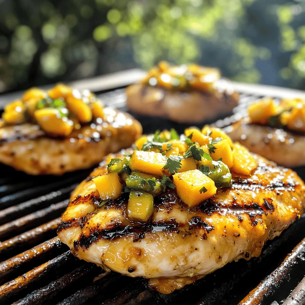 Für das Jalapeño-Pfirsich-Hühnchen brauchst du: - 4 Hähnchenbrustfilets ohne Haut und Knochen - 2 reife Pfirsiche, gewürfelt - 2 Jalapeños, fein gehackt (Kerne entfernt für weniger Schärfe) - 3 Esslöffel Honig - 2 Esslöffel Olivenöl - 1 Esslöffel Apfelessig - 1 Teelöffel Knoblauchpulver - 1 Teelöffel Zwiebelpulver - Salz und Pfeffer nach Geschmack - Frischer Koriander, gehackt (zum Garnieren) Wenn du keine frischen Pfirsiche hast, kannst du auch Dosenpfirsiche verwenden. Achte darauf, die Pfirsiche gut abzutropfen. Für Jalapeños sind grüne Paprika eine mildere Wahl. Diese geben weniger Schärfe, sind aber trotzdem lecker. Du kannst Honig durch Ahornsirup ersetzen. Das gibt einen anderen, aber tollen Geschmack. Wähle Pfirsiche, die leicht weich sind, wenn du sie drückst. Sie sollten einen süßen Duft haben. Achte darauf, dass sie keine Dellen oder braune Stellen haben. Für Jalapeños suche nach festen, glatten Schoten. Die Farbe sollte tiefgrün sein. Wenn du mehr Schärfe möchtest, nimm kleinere Jalapeños. Sie sind oft schärfer als die großen. Heize deinen Grill auf mittelhohe Temperatur vor. Das sorgt für einen guten Grillstart. Wenn du eine Grillpfanne benutzt, mach das Gleiche. Ein heißer Grill bringt tolle Röstaromen. Das ist wichtig für den Geschmack. Nimm eine Schüssel und gib die gewürfelten Pfirsiche hinein. Füge die fein gehackten Jalapeños hinzu. Wenn du es milder magst, entferne die Kerne. Dann kommt der Honig, das Olivenöl und der Apfelessig dazu. Diese Zutaten geben der Salsa Frische und Süße. Jetzt streue das Knoblauchpulver und das Zwiebelpulver in die Schüssel. Vergiss nicht, mit Salz und Pfeffer zu würzen. Mische alles gut, bis die Salsa lebendig aussieht. Diese Mischung ist der Star deines Gerichts. Würze die Hähnchenbrustfilets auf beiden Seiten mit Salz und Pfeffer. Das gibt Geschmack. Lege die Filets auf den Grill. Grille sie für etwa 6-7 Minuten pro Seite. Achte darauf, dass die Innentemperatur 75°C erreicht. Das ist wichtig, damit das Hühnchen gut durch ist. In den letzten zwei Minuten löffelst du die Salsa großzügig auf die Filets. Decke den Grill ab, damit die Aromen sich verbinden. Nimm die Hähnchenbrustfilets nach dem Grillen vom Grill. Lass sie für einige Minuten ruhen. Das macht das Fleisch saftiger. Jetzt kann das Anrichten beginnen. Lege die Filets auf einen großen Teller. Löffle die restliche Salsa darauf. Garniere das Gericht mit frischem Koriander. Das gibt einen schönen Farbkontrast und ein frisches Aroma. Du kannst auch Pfirsichstücke und Chili-Scheiben rundherum anrichten. So sieht dein Gericht noch einladender aus. Die Temperatur ist beim Grillen entscheidend. Ein zu heißer Grill kann das Hühnchen außen verbrennen und innen roh lassen. Ich empfehle, den Grill auf mittelhohe Temperatur zu stellen. Du kannst die Temperatur mit der Hand testen, indem du deine Hand etwa 10 cm über den Grill hältst. Wenn du nach 3-4 Sekunden wegziehen musst, ist der Grill heiß genug. So garst du das Hühnchen gleichmäßig und erhältst eine schöne Grillfarbe. Die Schärfe der Jalapeños kann je nach Sorte variieren. Wenn du es milder magst, entferne die Kerne und das weiße Innere der Jalapeños. Für mehr Schärfe, lass die Kerne drin. Du kannst auch mit der Menge der Jalapeños spielen. Füge mehr hinzu, um eine schärfere Salsa zu machen. Probiere es aus und finde die perfekte Balance für deinen Geschmack. Die Salsa ist der Star dieses Gerichts. Du kannst die Basis mit verschiedenen Zutaten anpassen. Füge Limettensaft für mehr Frische hinzu oder probiere frische Minze für einen neuen Geschmack. Auch andere Früchte wie Ananas oder Mango passen gut. Mixe die Salsa gleich vor dem Servieren. So bleibt sie frisch und lebendig. Achte darauf, die Salsa großzügig auf das Hühnchen zu geben, um das volle Aroma zu genießen. {{image_4}} Wenn du keinen Grill hast, kannst du das Hühnchen auch im Ofen zubereiten. Heize deinen Ofen auf 200°C vor. Lege die gewürzten Hähnchenbrustfilets in eine Auflaufform. Gieße die Pfirsich-Jalapeño-Salsa darüber. Decke die Form mit Aluminiumfolie ab und backe das Hühnchen für etwa 25-30 Minuten. Entferne die Folie in den letzten fünf Minuten, um die Salsa leicht zu bräunen. So bleibt das Hühnchen saftig und die Aromen kommen gut zur Geltung. Möchtest du eine vegetarische Option? Nutze stattdessen festen Tofu! Schneide den Tofu in gleichmäßige Stücke. Marinieren kannst du ihn mit der gleichen Salsa. Grille oder brate den Tofu in einer Pfanne, bis er goldbraun ist. Die Pfirsich-Jalapeño-Salsa bringt dann die nötige Frische und Würze. Diese Variante ist lecker und befriedigend. Du kannst auch andere Früchte oder Gemüse verwenden. Mango oder Ananas passen gut und bringen eine süße Note. Wenn du Gemüse magst, probiere Paprika oder Zucchini. Schneide sie klein und mische sie in die Salsa. Das gibt deinem Gericht eine neue Wendung und macht es noch bunter. Sei kreativ und experimentiere mit verschiedenen Kombinationen! Um dein Jalapeño-Pfirsich-Hühnchen frisch zu halten, lege die Reste in einen luftdichten Behälter. Du kannst auch Frischhaltefolie verwenden, um die Feuchtigkeit zu bewahren. Stelle sicher, dass das Hühnchen auf Raumtemperatur abgekühlt ist, bevor du es lagerst. Das schützt die Textur und den Geschmack. Du kannst die Reste im Kühlschrank bis zu drei Tage aufbewahren. Wenn du länger aufbewahren möchtest, friere das Hühnchen ein. Eingefroren bleibt es bis zu drei Monate gut. Achte darauf, das Hühnchen gut einzupacken, um Gefrierbrand zu vermeiden. Um das Hühnchen wieder aufzuwärmen, nutze den Ofen oder die Mikrowelle. Wenn du den Ofen verwendest, heize ihn auf 175°C vor. Lege das Hühnchen auf ein Blech und bedecke es mit Alufolie. So bleibt es saftig. In der Mikrowelle erwärmst du es in 30-Sekunden-Intervallen. Überprüfe die Temperatur, bis sie 75°C erreicht. Ja, du kannst das Rezept im Voraus planen. Die Salsa lässt sich gut einen Tag vorher zubereiten. So können die Aromen besser ziehen. Du kannst die Hähnchenbrust auch marinieren. Lass sie etwa eine Stunde im Kühlschrank ruhen. So wird das Hühnchen saftiger und geschmackvoller. Die Salsa bewahrst du in einem luftdichten Behälter auf. Im Kühlschrank hält sie sich etwa drei Tage. Achte darauf, die Salsa vor dem Servieren gut umzurühren. So mischen sich die Zutaten wieder gut. Wenn die Salsa zu dick wird, füge etwas Wasser hinzu. Zu diesem Gericht passen viele Beilagen. Hier sind einige Vorschläge: - Gegrilltes Gemüse - Reis oder Quinoa - Frischer Salat mit Limetten-Dressing - Tortillas oder Fladenbrot Diese Beilagen ergänzen die Aromen des Hühnchens perfekt. Ja, du kannst die Hähnchenbrust ersetzen. Pute oder Schweinefilet sind gute Alternativen. Auch Fisch wie Lachs passt gut zur Salsa. Achte darauf, die Garzeit anzupassen. Fisch braucht zum Beispiel weniger Zeit auf dem Grill. Zusammenfassend haben wir die wichtigsten Zutaten für die Pfirsich-Jalapeño-Salsa besprochen. Die Schritt-für-Schritt-Anleitung zeigt dir, wie man das Gericht zubereitet und grillt. Tipps zur perfekten Grilltemperatur und zur Schärfeanpassung helfen dir, das perfekte Ergebnis zu erzielen. Verschiedene Variationen bieten kreative Möglichkeiten, und die Lagerungshinweise sorgen für frische Reste. Egal wie du es machst, dieses Rezept bringt Freude auf den Tisch. Experimentiere mit den Ideen und genieße jeden Bissen.