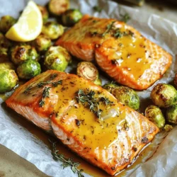 - 4 Lachsfilets (je 170 g) - 2 Tassen Rosenkohl, halbiert - 60 ml reiner Ahornsirup - 30 g Dijon-Senf Die Hauptzutaten sind einfach zu finden. Der Lachs bringt gesunde Fette mit. Rosenkohl ist knackig und nahrhaft. Ahornsirup sorgt für Süße und einen tollen Glanz. Dijon-Senf gibt dem Gericht Schärfe und Tiefe. Diese Zutaten machen dein Gericht besonders lecker. - 30 ml Olivenöl - 2 Knoblauchzehen, gehackt - Salz und Pfeffer nach Geschmack - 1 Esslöffel frische Thymianblätter (oder 1 Teelöffel getrockneter Thymian) - Zitronenspalten zum Servieren Olivenöl hilft, die Aromen zu verbinden. Knoblauch gibt einen tollen Geschmack. Salz und Pfeffer sind wichtig für die Würze. Thymian bringt eine frische Note. Zitronenspalten geben einen spritzigen Akzent. Diese Zutaten runden das Gericht perfekt ab. - Servierungsgröße: 4 Portionen Jede Portion enthält nahrhafte Zutaten. Lachs ist reich an Omega-3-Fettsäuren. Rosenkohl liefert Ballaststoffe und Vitamine. Dieses Gericht ist gesund und sättigend. Es ist perfekt für ein einfaches Abendessen. Heize deinen Ofen auf 200°C vor. Das sorgt für eine gleichmäßige Hitze. Lege ein großes Backblech mit Backpapier aus. So bleibt die Reinigung einfach, und das Essen klebt nicht fest. Mische in einer kleinen Schüssel 60 ml reinen Ahornsirup, 30 g Dijon-Senf, 30 ml Olivenöl und 2 gehackte Knoblauchzehen. Rühre alles gut um, bis die Mischung gleichmäßig aussieht. Diese Marinade gibt dem Lachs und dem Gemüse einen tollen Geschmack. Halbiere die 2 Tassen Rosenkohl. Lege sie auf die eine Hälfte des Backblechs. Träufle etwas Olivenöl darüber. Würze den Rosenkohl mit Salz, Pfeffer und 1 Esslöffel frischen Thymian. Mische alles, damit die Rosenkohl gut gewürzt sind. Lege die 4 Lachsfilets auf die andere Hälfte des Backblechs. Würze die Filets mit Salz und Pfeffer. Bestreiche jedes Filet großzügig mit der Ahorn-Dijon-Mischung. Das sorgt für einen köstlichen Geschmack. Backe alles im vorgeheizten Ofen für etwa 15-20 Minuten. Achte darauf, dass der Lachs durchgegart ist. Der Lachs sollte leicht mit einer Gabel zerfallen. Prüfe, ob die Rosenkohl goldbraun und zart sind. Hole das Blech aus dem Ofen und lasse das Gericht kurz ruhen. So kann sich der Geschmack setzen. Perfekte Garzeit für Lachs Der Lachs sollte 15 bis 20 Minuten bei 200°C backen. Überprüfen Sie, ob er leicht zerfällt. Dies zeigt an, dass er gar ist. Zu lange im Ofen trocknet den Lachs aus. Achten Sie darauf, ihn rechtzeitig herauszunehmen. Rosenkohl richtig rösten Rosenkohl braucht Hitze, um knusprig zu werden. Mischen Sie ihn gut mit Öl, Salz und Pfeffer. So wird er gleichmäßig geröstet. Die Röstzeit hängt von der Größe ab. Kleinere Stücke werden schneller gar. Achten Sie darauf, sie goldbraun zu rösten. Beilagenideen Dieses Gericht passt gut zu Quinoa oder Reis. Auch ein einfacher grüner Salat ist eine tolle Beilage. Sie können auch Kartoffelbrei anbieten. Das rundet das Essen perfekt ab. Dekoration des Gerichts Garnieren Sie den Lachs mit frischen Zitronenspalten. Das bringt Frische ins Gericht. Ein paar Thymianblätter auf den Rosenkohl machen das Aussehen schöner. Es gibt dem Gericht einen einladenden Look. Anpassungen für verschiedene Geschmäcker Möchten Sie etwas mehr Würze? Fügen Sie Chili-Flocken zur Marinade hinzu. Für eine süßere Note können Sie mehr Ahornsirup verwenden. Wenn Sie Senf nicht mögen, probieren Sie Honig oder Joghurt. So bleibt das Rezept spannend und vielseitig. {{image_4}} Wenn Sie keinen Lachs mögen, probieren Sie andere Fische. Forelle oder Kabeljau sind gute Alternativen. Beide Fische passen gut zur Ahorn-Dijon-Sauce. Sie haben einen milden Geschmack, der das Gericht ergänzt. Für eine vegetarische Option können Sie den Lachs durch Tofu ersetzen. Tofu nimmt die Aromen gut auf. Schneiden Sie ihn in dicke Scheiben und marinieren Sie ihn wie den Lachs. Backen Sie ihn bis er eine goldene Farbe hat. Grillen ist eine tolle Alternative zum Backen. Der Grill verleiht dem Lachs einen rauchigen Geschmack. Legen Sie den Lachs und die Rosenkohl auf den Grill. Grillen Sie sie bei mittlerer Hitze für 10 bis 15 Minuten. Überwachen Sie den Lachs, damit er nicht übergart. Eine Luftfritteuse ist auch eine gute Option. Sie macht die Rosenkohl knusprig ohne viel Öl. Stellen Sie die Temperatur auf 200°C ein und kochen Sie alles für etwa 12 Minuten. So bleibt der Lachs saftig und die Rosenkohl goldbraun. Saisonale Gemüse sind eine gute Möglichkeit, das Rezept anzupassen. Im Frühling können Sie Spargel oder Erbsen hinzufügen. Im Herbst passen Kürbis oder Karotten gut dazu. Gehen Sie mit dem Gemüse, das gerade Saison hat. So bleibt das Gericht frisch und lecker. Bewahre die Reste von deinem Lachs und Rosenkohl in einem luftdichten Behälter auf. Du kannst sie im Kühlschrank oder Gefrierfach lagern. Im Kühlschrank bleiben sie frisch, wenn du sie innerhalb von drei Tagen isst. Im Gefrierfach halten sie bis zu drei Monate. Achte darauf, die Reste gut abzudecken, damit sie nicht austrocknen. Die Haltbarkeit der Reste hängt von der Lagerung ab. Im Kühlschrank sind die Reste bis zu drei Tage gut. Im Gefrierfach können sie bis zu drei Monate frisch bleiben. Aber denke daran, dass der Geschmack nach einer längeren Lagerung abnehmen kann. Es ist am besten, die Reste so schnell wie möglich zu essen. Die besten Methoden zum Aufwärmen sind einfach. Du kannst die Reste in der Mikrowelle aufwärmen. Stelle die Mikrowelle auf mittlere Hitze und erwärme sie in kurzen Intervallen. Überprüfe die Temperatur, damit sie gleichmäßig erwärmt werden. Eine andere Methode ist das Aufwärmen im Ofen. Heize den Ofen auf 180°C vor und lege die Reste auf ein Backblech. Erwärme sie für etwa 10-15 Minuten. So bleiben Lachs und Rosenkohl saftig und lecker. Die Zubereitung dauert insgesamt 30 Minuten. Davon sind 10 Minuten für die Vorbereitung und 20 Minuten für das Backen. Diese Zeit macht es einfach, das Gericht schnell zu genießen. Ja, du kannst das Rezept im Voraus planen. Bereite die Marinade und das Gemüse am Vortag vor. Lagere die Marinade im Kühlschrank. Lege die vorbereiteten Zutaten dann auf das Backblech, wenn du bereit bist, zu kochen. So sparst du Zeit und kannst das Gericht schnell zubereiten. Wenn du keinen Dijon-Senf hast, probiere Honig-Senf oder normalen Senf. Du kannst auch eine Mischung aus Senf und Honig machen. Diese Alternativen geben einen ähnlichen Geschmack. Achte darauf, die Menge gleich zu halten. Ja, dieses Gericht ist gesund. Lachs ist reich an Omega-3-Fettsäuren, die gut für das Herz sind. Rosenkohl enthält viele Vitamine und Ballaststoffe. Die Kombination ist nahrhaft und sättigend. Das Rezept für Lachs mit Rosenkohl ist einfach und gesund. Wir haben die wichtigsten Zutaten wie Lachsfilets, Rosenkohl, Ahornsirup und Dijon-Senf besprochen. Ich habe detaillierte Schritte für die Zubereitung und Tipps gegeben, damit Sie das beste Resultat erzielen. Sie können das Gericht nach Ihrem Geschmack anpassen oder die Zubereitungsart ändern. Vergessen Sie nicht, Reste gut aufzubewahren. Kochen Sie mit Freude und experimentieren Sie mit neuen Variationen!