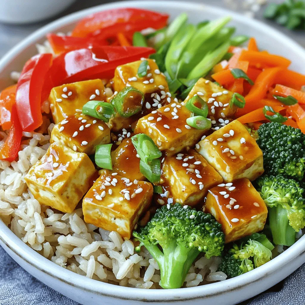 - 1 Block (400 g) fester Tofu - Pflanzenöl - 3 Esslöffel Speisestärke - 1 Tasse gekochter Vollkornreis Zuerst gehe ich zum Tofu. Ich wähle festen Tofu für die beste Textur. Er gibt mir die perfekte Basis. Ich drücke den Tofu, um die Flüssigkeit zu entfernen. Das macht ihn knusprig beim Braten. Dann schneide ich ihn in Würfel. Für die Zubereitung benötige ich auch Pflanzenöl und Speisestärke. Das Öl hilft beim Braten. Die Speisestärke sorgt dafür, dass der Tofu schön knusprig wird. Ich liebe es, wie einfach diese Zutaten sind. - Rote Paprika - Brokkoli - Karotte - Edamame Ich mag es, mit Gemüse zu spielen. Rote Paprika bringt Farbe und Süße. Brokkoli fügt einen tollen Biss hinzu. Karotten in feinen Streifen machen das Gericht bunt. Edamame gibt es in vielen Geschäften. Diese Bohnen sind gesund und lecker. Du kannst auch anderes Gemüse verwenden. Zucchini oder Pilze passen gut zu diesem Gericht. Sei kreativ und probiere verschiedene Sorten aus. Das macht das Essen spannend und frisch. - 60 ml süße Chilisauce - 15 ml Sojasauce - 15 ml Reisessig - 5 ml Sesamöl Die Sauce ist das Herzstück dieses Gerichts. Ich mische die süße Chilisauce mit Sojasauce. Reisessig fügt einen tollen Geschmack hinzu. Sesamöl bringt einen nussigen Ton. Diese Kombination ist einfach köstlich. Ich bereite die Sauce in einer kleinen Schüssel vor. Dann gieße ich sie über das Gemüse. So entsteht eine leckere, süß-scharfe Note. Diese Sauce macht das Gericht besonders und unwiderstehlich. Schneide den festen Tofu in gleichmäßige Würfel. Ich empfehle, etwa 2,5 cm große Stücke zu machen. Lege die Tofuwürfel in eine Schüssel. Wende die Stücke in Speisestärke, bis sie gleichmäßig beschichtet sind. Die Stärke hilft, den Tofu knusprig zu machen. Erhitze Pflanzenöl in einer großen Pfanne. Stelle die Hitze auf mittelhoch. Lege die panierten Tofuwürfel in die Pfanne. Brate sie für 5 bis 7 Minuten. Wende den Tofu gelegentlich, bis er goldbraun und knusprig ist. Nimm den Tofu nach dem Braten aus der Pfanne und stelle ihn beiseite. Falls nötig, füge mehr Öl in die Pfanne hinzu. Gib die geschnittene rote Paprika, Brokkoliröschen, Karotten-Julienne und Edamame in die Pfanne. Brate das Gemüse 4 bis 5 Minuten lang an. Es soll zart, aber knackig bleiben. Das gibt der Schüssel Textur und Geschmack. Nimm eine kleine Schüssel und vermenge die süße Chilisauce, Sojasauce, Reisessig und Sesamöl. Diese Mischung gibt der Schüssel die süß-scharfe Note. Rühre gut um, bis alles gut vermischt ist. Gib den knusprigen Tofu zurück in die Pfanne mit dem Gemüse. Gieße die Sauce über die Mischung. Erhitze alles zusammen für 2 bis 3 Minuten. Rühre vorsichtig, damit der Tofu und das Gemüse die Sauce aufnehmen. Verteile den gekochten Vollkornreis auf Servierschalen. Gib die süßscharfe Tofu- und Gemüsemischung darauf. Garniere jede Schüssel mit geschnittenen Frühlingszwiebeln und Sesamsamen. Das gibt einen schönen Look und zusätzlichen Geschmack. Wähle festen Tofu für die beste Konsistenz. Er hat mehr Struktur. Beginne mit dem Abtropfen und Pressen des Tofus. Das entfernt überschüssige Flüssigkeit. Schneide den Tofu in gleichmäßige Würfel. Wende die Würfel in Speisestärke. Dies macht den Tofu knusprig, wenn du ihn brätst. Brate den Tofu in heißem Öl für die perfekte goldene Farbe. Um deinen Tofu noch besser zu machen, füge frische Kräuter hinzu. Frischer Koriander oder Basilikum bringt Geschmack. Auch Ingwer und Knoblauch sind tolle Ergänzungen. Sie geben einen scharfen und würzigen Kick. Experimentiere mit Chilipulver oder Paprika für mehr Schärfe. Denke daran, alles gut abzustimmen, damit die Aromen harmonieren. Für die perfekten Beilagen, serviere deinen Tofu mit Vollkornreis. Er hat einen nussigen Geschmack und ist gesund. Du kannst auch Quinoa oder Nudeln verwenden. Gemüse wie Zucchini oder Spinat passen gut dazu. Eine frische Salatbeilage bringt Farbe und Knackigkeit. So erhältst du eine ausgewogene und leckere Mahlzeit. {{image_4}} Für eine pflanzliche Eiweißquelle sind Tofu und Edamame perfekt. Diese Zutaten bieten viel Protein. Du kannst auch Kichererbsen oder schwarze Bohnen verwenden. Diese Hülsenfrüchte sind nahrhaft und sättigend. Sie passen gut zu den süßscharfen Aromen. Du kannst sie einfach in die Pfanne geben, wenn du das Gemüse anbrätst. So erhältst du eine schöne Textur und zusätzlichen Geschmack. Wenn du eine glutenfreie Variante brauchst, achte auf die Sojasauce. Verwende glutenfreie Sojasauce oder Tamari. Das macht dein Gericht sicher für Menschen mit Glutenunverträglichkeit. Auch die Speisestärke ist in der Regel glutenfrei. Achte nur darauf, dass du keine glutenhaltigen Zutaten hinzufügst. So bleibt dein Gericht lecker und gesund. Frisches Gemüse macht deine Schüsseln noch besser. Du kannst die rote Paprika durch Zucchini oder Kürbis ersetzen. Diese Gemüsesorten sind in vielen Monaten frisch. Brokkoli kann durch grüne Bohnen oder Spinat ersetzt werden. Diese Optionen bieten neue Geschmäcker und Farben. Experimentiere mit dem Gemüse, das du magst. So kannst du jedes Mal ein anderes Gericht kreieren. Wenn Sie Reste von Ihren Süßscharfen Tofu-Schüsseln haben, bewahren Sie diese gut auf. Lassen Sie das Essen zuerst abkühlen. Packen Sie die Schüsseln in luftdichte Behälter. Stellen Sie sicher, dass keine Luft entweicht. So bleiben die Aromen frisch. Lagern Sie die Behälter im Kühlschrank. Die Reste bleiben so bis zu drei Tage genießbar. Um die Schüsseln wieder warm zu machen, nutzen Sie die Mikrowelle oder den Herd. Wenn Sie die Mikrowelle verwenden, stellen Sie die Schüssel in die Mitte. Decken Sie sie mit einem Mikrowellenabdeckungsdeckel ab. Erhitzen Sie das Gericht für 1-2 Minuten. Rühren Sie zwischendurch um, damit alles gleichmäßig warm wird. Bei der Herdmethode geben Sie etwas Wasser oder Öl in eine Pfanne. Fügen Sie die Reste hinzu und erhitzen Sie sie langsam. So bleibt der Tofu knusprig. Die Haltbarkeit der Zutaten ist wichtig. Fester Tofu hält sich im Kühlschrank etwa eine Woche. Gemüse wie Paprika und Karotten sind frisch für bis zu fünf Tage. Edamame kann bis zu einer Woche halten, wenn es richtig gelagert wird. Achten Sie auf die Frische der Zutaten, um das beste Essen zu garantieren. Die Zubereitung dauert etwa 15 Minuten. Die Gesamtzeit für das Gericht beträgt 30 Minuten. Sie können in dieser Zeit alles vorbereiten und kochen. Ja, dieses Rezept kann glutenfrei sein. Verwenden Sie glutenfreie Sojasauce. Achten Sie darauf, dass die anderen Zutaten ebenfalls glutenfrei sind. Die süße Chilisauce sollte glutenfrei sein, überprüfen Sie die Etiketten. Ja, Sie können diese Schüsseln im Voraus machen. Bereiten Sie den Tofu und das Gemüse vor und lagern Sie sie im Kühlschrank. Sie können die Schüsseln auch für bis zu drei Tage aufbewahren. Achten Sie darauf, die Sauce separat zu lagern. So bleibt alles frisch. Erwärmen Sie die Schüsseln vor dem Servieren in der Mikrowelle oder in einer Pfanne. Zusammenfassend haben wir leckere Süßscharfe Tofu-Schüsseln erstellt. Wir haben die Hauptzutaten und Gewürze besprochen und Schritt für Schritt die Zubereitung erklärt. Zudem gab es Tipps für die perfekte Konsistenz und passende Beilagen. Diese Schüsseln sind variabel, sodass du saisonales Gemüse nutzen kannst. Denke daran, Reste richtig zu lagern. Mit diesen Tipps kannst du köstliche, gesunde Mahlzeiten genießen. Viel Spaß beim Kochen und Ausprobieren neuer Variationen!