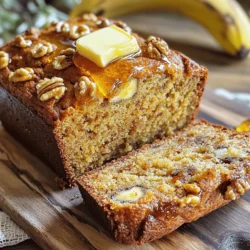 Für ein saftiges Bananenbrot benötigst du: - 4 reife Bananen, zerdrückt - 1/3 Tasse geschmolzene Butter - 1 Teelöffel Backnatron - Eine Prise Salz - 3/4 Tasse Zucker (kann auf 1/2 Tasse reduziert werden für weniger Süße) - 1 großes Ei, verquirlt - 1 Teelöffel Vanilleextrakt - 1 Tasse Weizenmehl - 1/2 Tasse gehackte Walnüsse oder Pekannüsse (optional) - 1/2 Teelöffel gemahlener Zimt (optional) Die besten Bananen für dein Brot sind überreife Bananen. Sie sollten viele braune Flecken haben. Diese Bananen sind süßer und weicher. Sie geben dem Brot mehr Feuchtigkeit. Du kannst auch gefrorene Bananen verwenden. Lass sie einfach auftauen und zerdrücke sie. Für glutenfreies Bananenbrot kannst du glutenfreies Mehl verwenden. Das funktioniert gut. Wenn du vegan bist, ersetze das Ei durch einen Esslöffel Leinsamenmehl mit drei Esslöffeln Wasser. Du kannst auch die Butter durch Pflanzenöl oder Apfelmus ersetzen. So bleibt das Brot feucht und lecker. 1. Heize deinen Ofen auf 175°C vor. Fette eine Kastenform gut ein. 2. Zerdrücke die reifen Bananen in einer großen Schüssel. 3. Mische die geschmolzene Butter mit den zerdrückten Bananen. 4. Rühre das Backnatron und das Salz in die Bananenmischung ein. 5. Füge den Zucker, das verquirlte Ei und den Vanilleextrakt hinzu. Rühre, bis es schaumig ist. 6. Gib das Weizenmehl vorsichtig dazu und rühre nur so lange, bis alles gemischt ist. 7. Hebe die gehackten Nüsse und den Zimt unter, falls du sie verwendest. 8. Gieße den Teig in die vorbereitete Kastenform. Glätte die Oberfläche. 9. Backe das Brot 60-65 Minuten lang. Mache den Zahnstochertest in der Mitte. 10. Lass das Brot 10 Minuten in der Form abkühlen. Lege es dann auf ein Kuchengitter. Die richtige Temperatur ist entscheidend. Ein zu heißer Ofen kann das Brot außen verbrennen. Ein zu cooler Ofen lässt das Brot nicht richtig aufgehen. Stelle sicher, dass dein Ofen gut vorgeheizt ist, bevor du das Brot hineinlegst. Beim Mischen ist weniger mehr. Übermixe den Teig nicht, sonst wird das Brot zäh. Rühre nur, bis alles gerade vermischt ist. Das sorgt für eine zarte, feuchte Textur. Wenn du Nüsse oder Zimt hinzufügst, hebe sie sanft unter den Teig. So bleiben sie gleichmäßig verteilt. Um Ihr Bananenbrot schön saftig zu machen, gibt es einige einfache Tricks. Verwenden Sie reife Bananen. Je reifer, desto süßer und feuchter wird das Brot. Fügen Sie auch etwas mehr Butter hinzu. Eine zusätzliche Esslöffel Butter kann viel ausmachen. Ein weiteres Geheimnis ist das richtige Mischen. Mischen Sie die Zutaten nur, bis alles nass ist. Übermixen Sie nicht! Das macht das Brot trocken. Ein häufiger Fehler ist, das Brot zu lange zu backen. Überprüfen Sie das Brot nach 60 Minuten. Stecken Sie einen Zahnstocher in die Mitte. Wenn er sauber herauskommt, ist das Brot fertig. Wenn nicht, backen Sie es weiter, aber schauen Sie alle paar Minuten nach. Ein anderer Fehler ist, die Bananen nicht gut genug zu zerdrücken. Achten Sie darauf, dass keine großen Stücke übrig bleiben. Das sorgt für eine gleichmäßige Textur. Ein Küchenthermometer ist ein tolles Werkzeug. Damit können Sie die genaue Temperatur Ihres Brotes überprüfen. Das Bananenbrot sollte innen etwa 95°C erreichen. Ein Thermometer hilft Ihnen, sicherzustellen, dass Ihr Brot perfekt gebacken ist. Wenn Sie kein Thermometer haben, ist das auch okay. Nutzen Sie den Zahnstocher-Test, um die Backzeit zu bestimmen. Probieren Sie es aus und sehen Sie, wie viel Spaß das macht! {{image_4}} Wenn du Schokolade oder Nüsse magst, kannst du das Rezept leicht ändern. Füge einfach 1/2 Tasse Schokoladenstückchen hinzu. Sie schmelzen während des Backens und geben einen tollen Geschmack. Du kannst auch 1/2 Tasse gehackte Walnüsse oder Pekannüsse hinzufügen. Diese Nüsse bringen einen schönen Crunch ins Bananenbrot. Mixe sie vorsichtig unter den Teig, bevor du ihn in die Form gießt. Möchtest du eine vegane Version? Ersetze die Butter durch pflanzliche Margarine oder Kokosöl. Das Ei kannst du durch einen Esslöffel Leinsamen ersetzen. Mische dazu einen Esslöffel Leinsamen mit drei Esslöffeln Wasser und lasse es einige Minuten quellen. Diese Mischung bindet den Teig gut. Das Bananenbrot wird trotzdem saftig und lecker sein. Um das Bananenbrot noch aufregender zu machen, füge frische Früchte oder Gewürze hinzu. Du kannst eine halbe Tasse Heidelbeeren oder gehackte Äpfel einrühren. Diese Früchte bringen frischen Geschmack und Feuchtigkeit. Für mehr Aroma kannst du einen Teelöffel Muskatnuss oder Kardamom hinzufügen. Diese Gewürze passen gut zu Bananen und machen dein Brot besonders aromatisch. Um Ihr Bananenbrot frisch zu halten, lagern Sie es in einem luftdichten Behälter. Sie können auch Frischhaltefolie verwenden. Stellen Sie sicher, dass das Brot vollständig abgekühlt ist, bevor Sie es einpacken. So bleibt die Feuchtigkeit erhalten. Lagern Sie das Brot an einem kühlen, trockenen Ort. Dies hilft, Schimmelbildung zu verhindern. Wenn Sie Ihr Bananenbrot für später aufbewahren möchten, frieren Sie es ein. Schneiden Sie das Brot in Scheiben. Wickeln Sie jede Scheibe gut in Frischhaltefolie. Legen Sie die Scheiben dann in einen Gefrierbeutel. So bleibt die Frische bis zu drei Monate erhalten. Um es wieder aufzuwärmen, nehmen Sie eine Scheibe heraus und lassen Sie sie bei Raumtemperatur auftauen. Sie können das Brot auch im Toaster oder in der Mikrowelle aufwärmen. Im Kühlschrank hält sich Ihr Bananenbrot 5 bis 7 Tage. Achten Sie darauf, es in einen luftdichten Behälter zu legen. Dies schützt es vor Feuchtigkeit und Gerüchen. Wenn Sie das Brot länger aufbewahren möchten, ist das Einfrieren die bessere Wahl. So bleibt der Geschmack und die Feuchtigkeit erhalten. Das Bananenbrot braucht etwa 60 bis 65 Minuten im Ofen. Du kannst einen Zahnstochertest machen, um sicherzugehen. Stecke einen Zahnstocher in die Mitte des Brotes. Wenn er sauber herauskommt, ist es fertig. Das ist eine einfache und sichere Methode, um den Gargrad zu prüfen. Ja, du kannst gefrorene Bananen verwenden! Lass sie einfach auftauen und zerdrücke sie gut. Gefrorene Bananen sind oft süßer und machen das Brot noch saftiger. Achte darauf, dass du das überschüssige Wasser abgießt, bevor du sie hinzufügst. Es gibt einige Gründe, warum dein Bananenbrot trocken sein kann. Übermixen des Teigs kann zu einer gummiartigen Textur führen. Achte darauf, nur so lange zu rühren, bis alles gut vermischt ist. Auch die Ofentemperatur kann eine Rolle spielen. Zu heiß kann das Brot austrocknen. Stelle sicher, dass dein Ofen die richtige Temperatur hat. Zusammenfassend hast du nun alles, was du für perfektes Bananenbrot brauchst. Wir haben die besten Zutaten, Tipps zur Zubereitung und Tricks zur Lagerung besprochen. Denke daran, die richtige Ofentemperatur einzuhalten und mit verschiedenen Zutaten zu experimentieren. Fehler beim Backen sind normal, aber sie sind leicht zu vermeiden. Mit diesem Wissen kannst du einfach ein köstliches Brot zaubern. Probiere neue Variationen aus und genieße jeden Bissen!