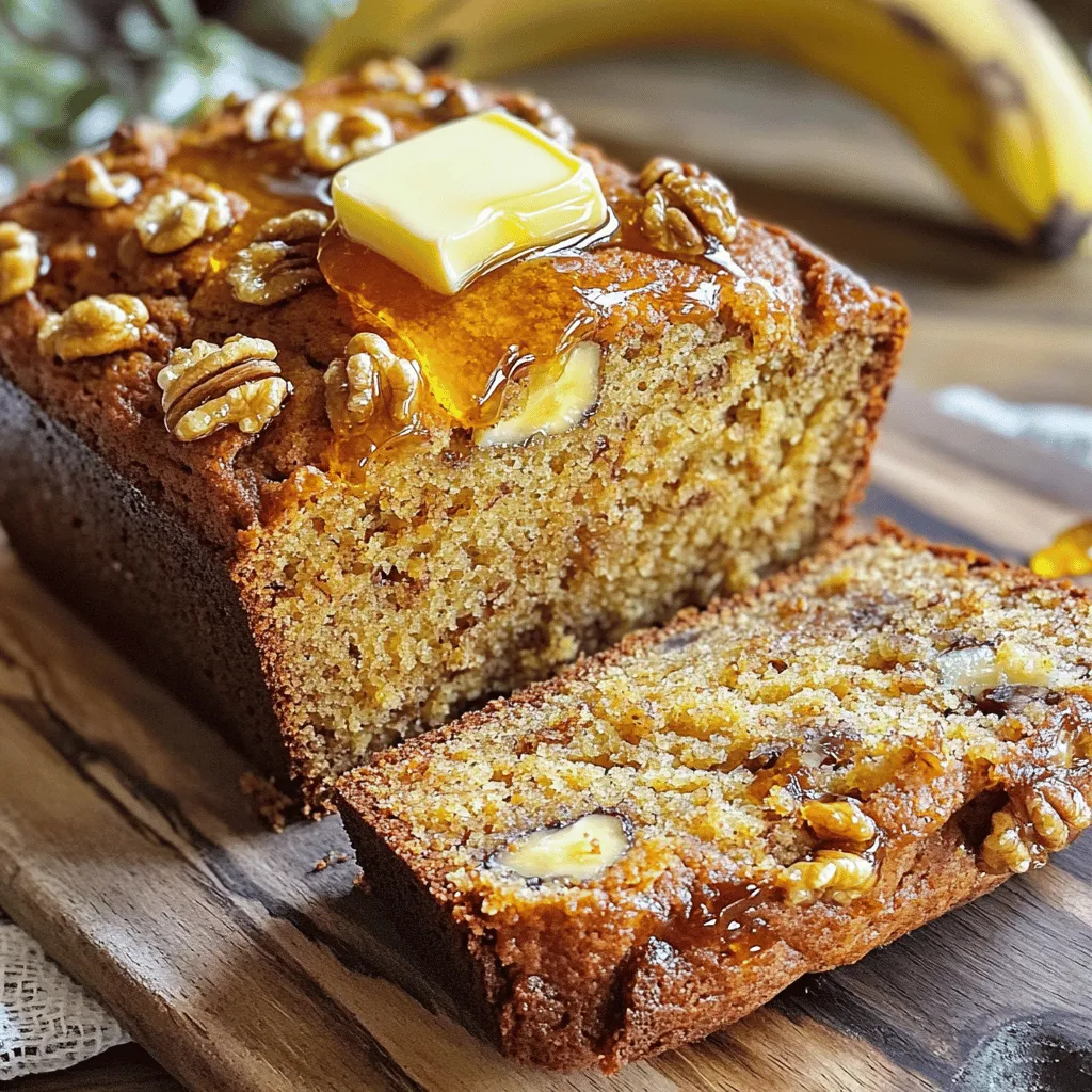 Für ein saftiges Bananenbrot benötigst du: - 4 reife Bananen, zerdrückt - 1/3 Tasse geschmolzene Butter - 1 Teelöffel Backnatron - Eine Prise Salz - 3/4 Tasse Zucker (kann auf 1/2 Tasse reduziert werden für weniger Süße) - 1 großes Ei, verquirlt - 1 Teelöffel Vanilleextrakt - 1 Tasse Weizenmehl - 1/2 Tasse gehackte Walnüsse oder Pekannüsse (optional) - 1/2 Teelöffel gemahlener Zimt (optional) Die besten Bananen für dein Brot sind überreife Bananen. Sie sollten viele braune Flecken haben. Diese Bananen sind süßer und weicher. Sie geben dem Brot mehr Feuchtigkeit. Du kannst auch gefrorene Bananen verwenden. Lass sie einfach auftauen und zerdrücke sie. Für glutenfreies Bananenbrot kannst du glutenfreies Mehl verwenden. Das funktioniert gut. Wenn du vegan bist, ersetze das Ei durch einen Esslöffel Leinsamenmehl mit drei Esslöffeln Wasser. Du kannst auch die Butter durch Pflanzenöl oder Apfelmus ersetzen. So bleibt das Brot feucht und lecker. 1. Heize deinen Ofen auf 175°C vor. Fette eine Kastenform gut ein. 2. Zerdrücke die reifen Bananen in einer großen Schüssel. 3. Mische die geschmolzene Butter mit den zerdrückten Bananen. 4. Rühre das Backnatron und das Salz in die Bananenmischung ein. 5. Füge den Zucker, das verquirlte Ei und den Vanilleextrakt hinzu. Rühre, bis es schaumig ist. 6. Gib das Weizenmehl vorsichtig dazu und rühre nur so lange, bis alles gemischt ist. 7. Hebe die gehackten Nüsse und den Zimt unter, falls du sie verwendest. 8. Gieße den Teig in die vorbereitete Kastenform. Glätte die Oberfläche. 9. Backe das Brot 60-65 Minuten lang. Mache den Zahnstochertest in der Mitte. 10. Lass das Brot 10 Minuten in der Form abkühlen. Lege es dann auf ein Kuchengitter. Die richtige Temperatur ist entscheidend. Ein zu heißer Ofen kann das Brot außen verbrennen. Ein zu cooler Ofen lässt das Brot nicht richtig aufgehen. Stelle sicher, dass dein Ofen gut vorgeheizt ist, bevor du das Brot hineinlegst. Beim Mischen ist weniger mehr. Übermixe den Teig nicht, sonst wird das Brot zäh. Rühre nur, bis alles gerade vermischt ist. Das sorgt für eine zarte, feuchte Textur. Wenn du Nüsse oder Zimt hinzufügst, hebe sie sanft unter den Teig. So bleiben sie gleichmäßig verteilt. Um Ihr Bananenbrot schön saftig zu machen, gibt es einige einfache Tricks. Verwenden Sie reife Bananen. Je reifer, desto süßer und feuchter wird das Brot. Fügen Sie auch etwas mehr Butter hinzu. Eine zusätzliche Esslöffel Butter kann viel ausmachen. Ein weiteres Geheimnis ist das richtige Mischen. Mischen Sie die Zutaten nur, bis alles nass ist. Übermixen Sie nicht! Das macht das Brot trocken. Ein häufiger Fehler ist, das Brot zu lange zu backen. Überprüfen Sie das Brot nach 60 Minuten. Stecken Sie einen Zahnstocher in die Mitte. Wenn er sauber herauskommt, ist das Brot fertig. Wenn nicht, backen Sie es weiter, aber schauen Sie alle paar Minuten nach. Ein anderer Fehler ist, die Bananen nicht gut genug zu zerdrücken. Achten Sie darauf, dass keine großen Stücke übrig bleiben. Das sorgt für eine gleichmäßige Textur. Ein Küchenthermometer ist ein tolles Werkzeug. Damit können Sie die genaue Temperatur Ihres Brotes überprüfen. Das Bananenbrot sollte innen etwa 95°C erreichen. Ein Thermometer hilft Ihnen, sicherzustellen, dass Ihr Brot perfekt gebacken ist. Wenn Sie kein Thermometer haben, ist das auch okay. Nutzen Sie den Zahnstocher-Test, um die Backzeit zu bestimmen. Probieren Sie es aus und sehen Sie, wie viel Spaß das macht! {{image_4}} Wenn du Schokolade oder Nüsse magst, kannst du das Rezept leicht ändern. Füge einfach 1/2 Tasse Schokoladenstückchen hinzu. Sie schmelzen während des Backens und geben einen tollen Geschmack. Du kannst auch 1/2 Tasse gehackte Walnüsse oder Pekannüsse hinzufügen. Diese Nüsse bringen einen schönen Crunch ins Bananenbrot. Mixe sie vorsichtig unter den Teig, bevor du ihn in die Form gießt. Möchtest du eine vegane Version? Ersetze die Butter durch pflanzliche Margarine oder Kokosöl. Das Ei kannst du durch einen Esslöffel Leinsamen ersetzen. Mische dazu einen Esslöffel Leinsamen mit drei Esslöffeln Wasser und lasse es einige Minuten quellen. Diese Mischung bindet den Teig gut. Das Bananenbrot wird trotzdem saftig und lecker sein. Um das Bananenbrot noch aufregender zu machen, füge frische Früchte oder Gewürze hinzu. Du kannst eine halbe Tasse Heidelbeeren oder gehackte Äpfel einrühren. Diese Früchte bringen frischen Geschmack und Feuchtigkeit. Für mehr Aroma kannst du einen Teelöffel Muskatnuss oder Kardamom hinzufügen. Diese Gewürze passen gut zu Bananen und machen dein Brot besonders aromatisch. Um Ihr Bananenbrot frisch zu halten, lagern Sie es in einem luftdichten Behälter. Sie können auch Frischhaltefolie verwenden. Stellen Sie sicher, dass das Brot vollständig abgekühlt ist, bevor Sie es einpacken. So bleibt die Feuchtigkeit erhalten. Lagern Sie das Brot an einem kühlen, trockenen Ort. Dies hilft, Schimmelbildung zu verhindern. Wenn Sie Ihr Bananenbrot für später aufbewahren möchten, frieren Sie es ein. Schneiden Sie das Brot in Scheiben. Wickeln Sie jede Scheibe gut in Frischhaltefolie. Legen Sie die Scheiben dann in einen Gefrierbeutel. So bleibt die Frische bis zu drei Monate erhalten. Um es wieder aufzuwärmen, nehmen Sie eine Scheibe heraus und lassen Sie sie bei Raumtemperatur auftauen. Sie können das Brot auch im Toaster oder in der Mikrowelle aufwärmen. Im Kühlschrank hält sich Ihr Bananenbrot 5 bis 7 Tage. Achten Sie darauf, es in einen luftdichten Behälter zu legen. Dies schützt es vor Feuchtigkeit und Gerüchen. Wenn Sie das Brot länger aufbewahren möchten, ist das Einfrieren die bessere Wahl. So bleibt der Geschmack und die Feuchtigkeit erhalten. Das Bananenbrot braucht etwa 60 bis 65 Minuten im Ofen. Du kannst einen Zahnstochertest machen, um sicherzugehen. Stecke einen Zahnstocher in die Mitte des Brotes. Wenn er sauber herauskommt, ist es fertig. Das ist eine einfache und sichere Methode, um den Gargrad zu prüfen. Ja, du kannst gefrorene Bananen verwenden! Lass sie einfach auftauen und zerdrücke sie gut. Gefrorene Bananen sind oft süßer und machen das Brot noch saftiger. Achte darauf, dass du das überschüssige Wasser abgießt, bevor du sie hinzufügst. Es gibt einige Gründe, warum dein Bananenbrot trocken sein kann. Übermixen des Teigs kann zu einer gummiartigen Textur führen. Achte darauf, nur so lange zu rühren, bis alles gut vermischt ist. Auch die Ofentemperatur kann eine Rolle spielen. Zu heiß kann das Brot austrocknen. Stelle sicher, dass dein Ofen die richtige Temperatur hat. Zusammenfassend hast du nun alles, was du für perfektes Bananenbrot brauchst. Wir haben die besten Zutaten, Tipps zur Zubereitung und Tricks zur Lagerung besprochen. Denke daran, die richtige Ofentemperatur einzuhalten und mit verschiedenen Zutaten zu experimentieren. Fehler beim Backen sind normal, aber sie sind leicht zu vermeiden. Mit diesem Wissen kannst du einfach ein köstliches Brot zaubern. Probiere neue Variationen aus und genieße jeden Bissen!