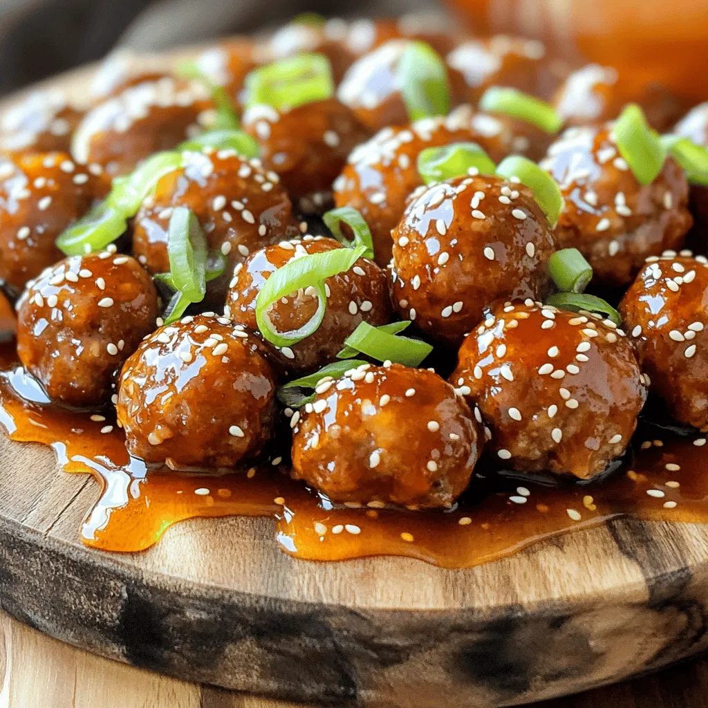 Für die klebrigen Honig-Knoblauch-Fleischbällchen brauchst du: - 450 g gemahlenes Hähnchen (oder Putenfleisch) - 120 g Semmelbrösel - 30 g geriebener Parmesan - 1 Ei, verquirlt - 2 Knoblauchzehen, fein gehackt - 1 Teelöffel Zwiebelpulver - 1 Teelöffel getrockneter Oregano - Salz und Pfeffer nach Geschmack - 120 ml Honig - 60 ml Sojasauce - 15 ml Reisessig - 1 Teelöffel Maisstärke (optional, zum Eindicken) - 1 Esslöffel Sesam zum Garnieren - Frühlingszwiebeln, in Ringe geschnitten, zur Garnierung Die Mengenangaben sind wichtig für den Geschmack. Du kannst Hähnchen durch Putenfleisch ersetzen. Wenn du keinen Parmesan hast, nutze einen anderen Käse. Sojasauce kann durch tamari ersetzt werden, falls du glutenfrei kochen möchtest. Reisessig kann auch durch Apfelessig ersetzt werden, wenn nötig. Maisstärke ist optional, aber sie hilft, die Sauce cremig zu machen. Wähle frisches Hähnchen oder Putenfleisch für den besten Geschmack. Achte darauf, dass der Parmesan frisch gerieben ist, nicht aus der Packung. Frischer Knoblauch hat mehr Aroma als getrockneter. Bei Honig wähle eine hochwertige Sorte für den perfekten süßen Geschmack. Achte auf ungesüßte Sojasauce, um den besten Geschmack zu erhalten. Diese kleinen Details machen einen großen Unterschied in deinem Gericht. Heize deinen Ofen auf 200°C vor. Das ist wichtig für gleichmäßiges Garen. Nimm ein Backblech und lege es mit Backpapier aus. Das hilft, das Ankleben der Fleischbällchen zu verhindern. In einer großen Schüssel vermischst du das gemahlene Hähnchen oder Putenfleisch mit Semmelbröseln, geriebenem Parmesan, dem verquirlten Ei, und dem fein gehackten Knoblauch. Füge Zwiebelpulver, Oregano, Salz und Pfeffer hinzu. Mische alles gut, bis es gleichmäßig aussieht. Forme kleine Bällchen von etwa 2,5 cm Durchmesser. Lege sie auf das Backblech. Während die Fleischbällchen backen, mach die Sauce. Nimm einen kleinen Topf und gebe Honig, Sojasauce, Reisessig und den restlichen Knoblauch hinein. Koche die Mischung bei mittlerer Hitze sanft, bis sie zu köcheln beginnt. Wenn du eine dickere Sauce magst, mische 1 Teelöffel Maisstärke mit 2 Teelöffeln Wasser. Rühre das in die Sauce ein und koche, bis sie eindickt. Das dauert etwa 2-3 Minuten. Wenn die Fleischbällchen fertig sind, nimm sie aus dem Ofen. Übertrage sie in eine große Schüssel. Gieße die klebrige Sauce über die Bällchen. Wirf sie vorsichtig, damit sie gleichmäßig beschichtet sind. Serviere die Fleischbällchen warm. Garniere sie mit Sesam und geschnittenen Frühlingszwiebeln. Um die besten Fleischbällchen zu machen, achte auf die Mischung. Mische das Hähnchen gut mit den Semmelbröseln und dem Ei. Die Semmelbrösel helfen, die Bällchen locker zu halten. Forme die Bällchen gleichmäßig. Sie sollten etwa 2,5 cm groß sein. So garen sie gleichmäßig und bleiben saftig. Du kannst die Aromen anpassen, um den Geschmack zu ändern. Füge mehr Knoblauch hinzu, wenn du es würziger magst. Ein Schuss Chili kann die Bällchen schärfer machen. Experimentiere mit Kräutern wie Basilikum oder Thymian für frische Aromen. Wenn du es süßer magst, erhöhe die Menge an Honig in der Sauce. So kannst du die Gerichte nach deinem Geschmack gestalten. Die Präsentation ist wichtig. Richte die Fleischbällchen auf einer schönen Platte an. Garniere sie mit Frühlingszwiebeln und Sesam. Diese Farben bringen Leben auf den Tisch. Kombiniere die Fleischbällchen mit gedämpftem Reis oder gebratenem Gemüse. So hast du ein tolles, ausgewogenes Essen. {{image_4}} Du kannst die gemahlenen Hähnchen oder Putenfleischbällchen leicht abändern. Nutze stattdessen Rinder- oder Schweinefleisch. Achte darauf, hochwertiges Fleisch zu wählen. Rinderhackfleisch gibt den Bällchen einen reichhaltigen Geschmack. Schweinefleisch bringt eine süßere Note. Halte dich an die gleichen Mengenangaben. Die Zubereitung bleibt gleich, nur die Backzeit kann leicht variieren. Für eine vegetarische oder vegane Variante verwende pflanzliches Hack. Produkte aus Soja oder Erbsenprotein sind gute Optionen. Ersetze das Ei durch einen Leinsamen-Ersatz. Mische einen Esslöffel Leinsamen mit drei Esslöffeln Wasser. Lass es einige Minuten ruhen, bis es dick wird. Die restlichen Zutaten bleiben unverändert. Diese Bällchen sind ebenfalls lecker und sättigend. Die klebrige Honig-Knoblauch-Sauce ist ein Hit, aber du kannst variieren. Probiere eine Teriyaki-Sauce oder eine BBQ-Sauce. Diese bringen neue Geschmäcker. Auch eine Erdnusssauce passt gut. Bei den Beilagen hast du viele Möglichkeiten. Serviere die Fleischbällchen mit Reis, Nudeln oder frischem Gemüse. Du kannst sie auch als Snack mit einem Dip genießen. Wenn du Fleischbällchen übrig hast, bewahre sie in einem luftdichten Behälter auf. Lege sie im Kühlschrank. So bleiben sie frisch und lecker. Du kannst auch die Sauce separat aufbewahren. Dadurch bleibt die Textur der Fleischbällchen gut. Um die Fleischbällchen aufzuwärmen, benutze die Mikrowelle oder den Ofen. In der Mikrowelle dauert es nur ein paar Minuten. Wenn du den Ofen benutzt, heize ihn auf 180 °C vor. Lege die Fleischbällchen in eine Auflaufform und backe sie für etwa 10 Minuten. Dies hilft, die außen knusprige Textur zu bewahren. Du kannst die Sauce auch warm machen, um sie über die Fleischbällchen zu gießen. Im Kühlschrank halten die Fleischbällchen etwa 3 bis 4 Tage. Wenn du sie länger aufbewahren möchtest, friere sie ein. In einem gefrierfesten Behälter halten sie bis zu 3 Monate. Achte darauf, sie gut zu verpacken, damit sie keinen Frostgeschmack annehmen. Wenn du sie aufwärmst, lasse sie über Nacht im Kühlschrank auftauen, bevor du sie erhitzt. Um die Fleischbällchen schärfer zu machen, füge etwas Chili hinzu. Du kannst rote Chiliflocken oder frische Chili verwenden. Ein Teelöffel reicht oft schon aus, um einen guten Kick zu geben. Du kannst auch einen Spritzer scharfe Soße in die Mischung geben. Achte darauf, die Schärfe langsam zu steigern, damit es nicht zu scharf wird. Ja, du kannst die Sauce im Voraus zubereiten. Koche sie einfach und lasse sie abkühlen. Bewahre die Sauce dann in einem luftdichten Behälter im Kühlschrank auf. Vor dem Servieren erwärmst du sie einfach kurz in einem Topf. So sparst du Zeit, wenn du die Fleischbällchen zubereitest. Die besten Beilagen für Fleischbällchen sind gedämpfter Reis oder gebratenes Gemüse. Diese Beilagen ergänzen die süße und herzhafte Sauce gut. Du kannst auch einen frischen Salat dazu servieren. Achte darauf, dass die Beilagen leicht sind, damit sie die Fleischbällchen nicht überdecken. Um die Fleischbällchen gesünder zu machen, kannst du mageres Hähnchen- oder Putenfleisch verwenden. Verwende Vollkornsemmelbrösel für mehr Ballaststoffe. Du kannst auch die Menge an Honig reduzieren. Füge mehr Gemüse in die Mischung ein, um den Nährwert zu erhöhen. So machst du die Fleischbällchen lecker und gesund. Zusammenfassend haben wir die besten Zutaten für köstliche Fleischbällchen besprochen. Ich zeigte dir die Zubereitungsschritte und wichtige Tipps für die perfekte Konsistenz. Variationen und Aufbewahrungshinweise geben dir Flexibilität und helfen, Reste zu nutzen. Denke daran, dass kleine Anpassungen großen Geschmack bringen können. Experimentiere mit verschiedenen Zutaten und finde deine Lieblingskombination. So wird jedes Gericht ein Hit, egal ob für Familie oder Freunde. Viel Spaß beim Kochen und guten Appetit!