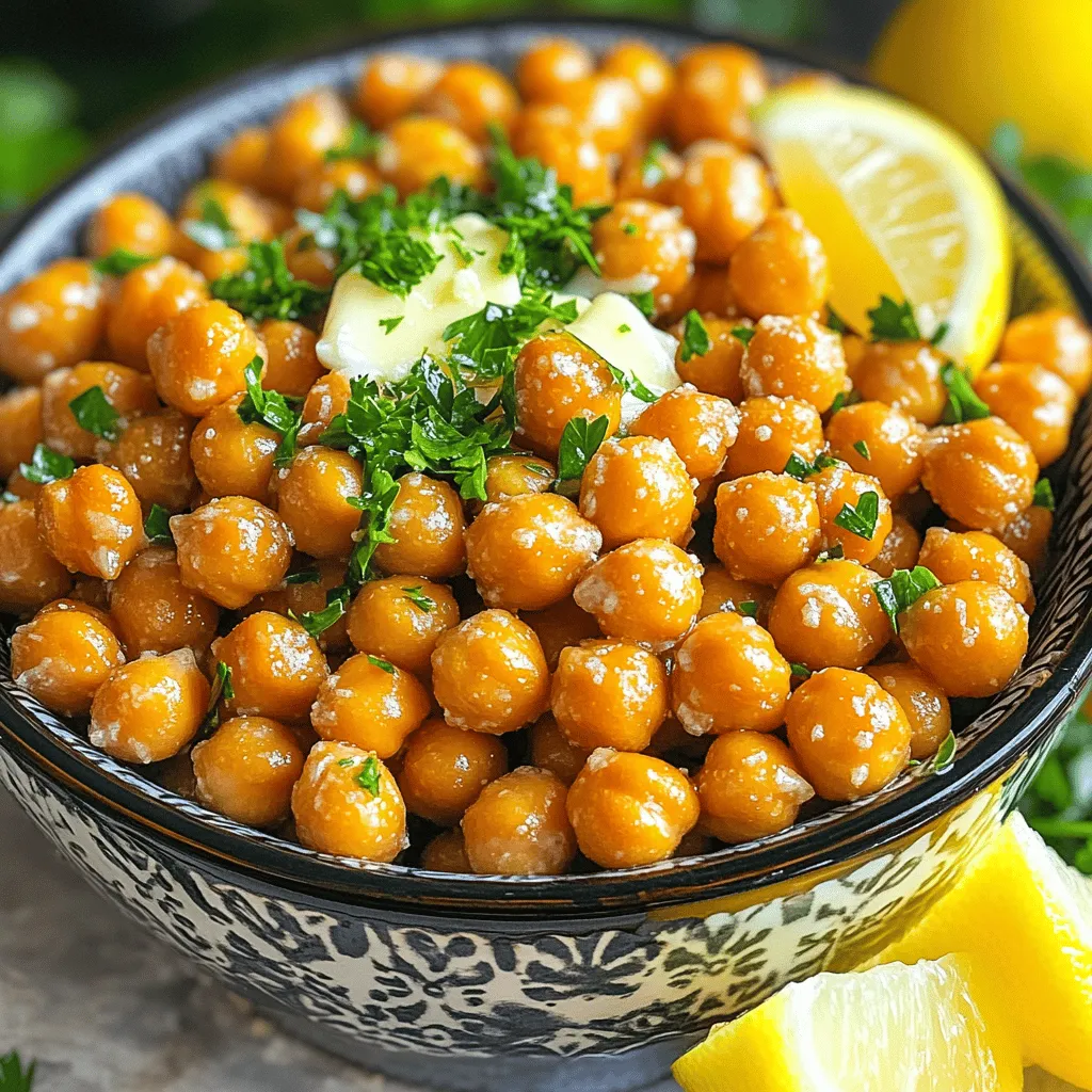 - 1 Dose Kichererbsen (425 g) - 3 Esslöffel ungesalzene Butter - 4 Knoblauchzehen - Gewürze und Kräuter Die Hauptzutaten sind einfach und leicht zu finden. Kichererbsen sind die Basis. Sie sind nahrhaft und bieten viel Protein. Die ungesalzene Butter bringt einen reichen Geschmack. Frischer Knoblauch sorgt für Aroma und Gesundheit. Die Gewürze sind wichtig. Ich empfehle geräuchertes Paprikapulver und Zwiebelpulver. Diese Gewürze geben den Kichererbsen einen tollen Geschmack. Du kannst auch Salz und Pfeffer nach deinem Geschmack hinzufügen. - Frische Petersilie - Zitronenschnitze Die Garnitur macht das Gericht besonders. Die frische Petersilie bringt Farbe und Geschmack. Die Zitronenschnitze fügen einen spritzigen Kick hinzu. Du kannst die Zitrone über die Kichererbsen drücken, um das Aroma zu verstärken. So wird dein Gericht nicht nur lecker, sondern auch schön anzusehen. Zuerst heize deine Heißluftfritteuse auf 200°C vor. Lass sie etwa 5 Minuten laufen. Während die Heißluftfritteuse aufheizt, nimm eine Dose Kichererbsen. Spüle die Kichererbsen gründlich unter Wasser ab und lass sie gut abtropfen. So entfernst du die überschüssige Flüssigkeit, die die Knusprigkeit beeinträchtigen kann. Jetzt ist es Zeit, die Knoblauchbutter-Mischung vorzubereiten. Nimm eine mittelgroße Schüssel. Schmelze drei Esslöffel ungesalzene Butter in der Mikrowelle oder auf dem Herd. Sobald die Butter geschmolzen ist, füge vier fein gehackte Knoblauchzehen hinzu. Dann gib einen Teelöffel geräuchertes Paprikapulver, einen Teelöffel Zwiebelpulver sowie Salz und Pfeffer nach Geschmack hinzu. Mische alles gut, bis du eine gleichmäßige Paste hast. Jetzt kommen die Kichererbsen ins Spiel. Gib die abgetropften Kichererbsen in die Schüssel mit der Knoblauchbutter. Schwenke sie gründlich, sodass jede Kichererbse gut bedeckt ist. Lege die gewürzten Kichererbsen dann in den Korb der Heißluftfritteuse. Achte darauf, dass sie in einer einzigen Schicht liegen. Dies hilft, dass sie gleichmäßig garen. Frittiere die Kichererbsen 15 bis 20 Minuten lang. Schüttle den Korb zur Hälfte der Garzeit, damit sie gleichmäßig rösten. Wenn sie goldbraun und knusprig sind, nimm sie heraus. Gib die Kichererbsen in eine Servierschüssel, garniere sie mit frisch gehackter Petersilie und serviere sie mit Zitronenschnitzen. - Die richtige Garzeit: Kichererbsen brauchen etwa 15-20 Minuten in der Heißluftfritteuse. Höre auf dein Gefühl. Du willst sie knusprig, aber nicht verbrannt. Überprüfe die Kichererbsen nach 15 Minuten. - Kichererbsen gleichmäßig verteilen: Lege die Kichererbsen in einer einzigen Schicht in den Korb. Wenn sie übereinander liegen, garen sie nicht gleichmäßig. Ein gutes Ergebnis kommt von einer gleichmäßigen Verteilung. - Gewürze nach Geschmack anpassen: Du kannst das Paprikapulver ersetzen. Probiere Kreuzkümmel oder Chili für mehr Schärfe. Experimentiere mit deinen Lieblingsgewürzen. - Alternative Öle verwenden: Wenn du keine Butter magst, nutze Olivenöl oder Kokosöl. Jedes Öl bringt seinen eigenen Geschmack mit. - Beilagen und Dips: Diese Kichererbsen passen gut zu Hummus oder Joghurtdip. Sie sind auch lecker mit einem frischen Salat. - Präsentationstipps: Serviere die Kichererbsen in einer schönen Schüssel. Füge Zitronenschnitze und frische Petersilie für Farbe hinzu. So sieht es appetitlicher aus! {{image_4}} Wenn du Kichererbsen mit Knoblauchbutter zubereitet hast, bewahre sie richtig auf. Lass die Kichererbsen zuerst auf Raumtemperatur abkühlen. Dann leg sie in einen luftdichten Behälter. Im Kühlschrank halten sie sich etwa 3 bis 5 Tage. Wenn du die Kichererbsen wieder aufwärmen möchtest, gibt es ein paar gute Methoden. Die beste Art, sie aufzuwärmen, ist in der Heißluftfritteuse. Stelle die Heißluftfritteuse auf 180°C ein und frittiere sie 5 bis 7 Minuten lang. So werden sie wieder knusprig. Du kannst auch eine Pfanne nutzen. Erhitze etwas Butter in der Pfanne und gib die Kichererbsen dazu. Röste sie kurz an, bis sie warm sind. Vermeide die Mikrowelle, da sie die Kichererbsen weich machen kann. Du kannst die Kichererbsen im Kühlschrank aufbewahren. Sie bleiben dort etwa drei bis fünf Tage frisch. Stelle sicher, dass du sie in einem luftdichten Behälter lagerst. So bleiben sie knusprig und lecker. Wenn du sie länger aufbewahren möchtest, kannst du sie auch einfrieren. In diesem Fall halten sie bis zu drei Monate. Ja, du kannst das Rezept leicht vegan machen. Ersetze die ungesalzene Butter durch vegane Butter oder Kokosöl. Beide Optionen geben den Kichererbsen einen tollen Geschmack. Achte darauf, dass alle anderen Zutaten auch vegan sind. So bleibt dein Gericht rein pflanzlich und lecker. Die Kichererbsen passen gut zu vielen Gerichten. Serviere sie mit einem frischen Salat oder als Snack. Du kannst sie auch zu Reis oder Quinoa reichen. Für einen zusätzlichen Kick probiere sie mit Hummus oder Joghurt. Diese Kombinationen bringen noch mehr Geschmack und Abwechslung auf den Tisch. Eine Portion Kichererbsen mit Knoblauchbutter hat etwa 150 Kalorien. Hier sind die Makronährstoffe pro Portion: - Protein: 7 g - Fett: 9 g - Kohlenhydrate: 13 g - Ballaststoffe: 4 g Kichererbsen sind reich an Vitaminen und Mineralien. Sie bieten eine gute Menge an Folsäure, Eisen und Magnesium. Diese Nährstoffe unterstützen deine Gesundheit. Kichererbsen sind eine tolle Wahl für viele Gründe: - Sie sind reich an Protein und Ballaststoffen. Das hält dich satt. - Sie helfen, den Blutzuckerspiegel zu stabilisieren. - Kichererbsen können das Herz schützen. Sie senken den Cholesterinspiegel. - Die Ballaststoffe unterstützen die Verdauung. Durch den Verzehr von Kichererbsen erhältst du viele Nährstoffe. Sie sind gesund, lecker und vielseitig. Zusammenfassend haben wir heute eine leckere Kichererbsen-Zubereitung behandelt. Wir haben die wichtigen Zutaten, die einfache Anleitung und wertvolle Tipps geteilt. Kichererbsen bieten viele Gesundheitsvorteile und sind vielseitig einsetzbar. Experimentiere mit verschiedenen Gewürzen, um deinen persönlichen Geschmack zu finden. Diese knusprigen Snacks sind perfekt für jede Gelegenheit. Probiere sie aus, und genieße die frischen Aromen! Sie sind nicht nur einfach zuzubereiten, sondern auch richtig gesund.