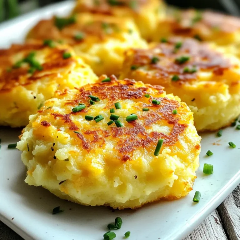 Für dieses Rezept benötigen Sie: - 2 Tassen Kartoffelbrei (frisch zubereitet ist am besten) - 1 Tasse scharfen Cheddar-Käse, gerieben - 1/4 Tasse frische Schnittlauch, fein gehackt - 1/2 Tasse Weizenmehl - 1 großes Ei, geschlagen - 1 Teelöffel Knoblauchpulver - 1/2 Teelöffel Zwiebelpulver - Salz und Pfeffer nach Geschmack - 1/4 Tasse Pflanzenöl (zum Braten) Diese Zutaten bilden die Basis für die Puffer. Der Kartoffelbrei sorgt für eine cremige Textur. Der Cheddar-Käse bringt den herzhaften Geschmack. Schnittlauch fügt Frische hinzu. Wählen Sie mehlige Kartoffeln. Diese sind ideal für Puffer, da sie weich und locker sind. Beliebte Sorten sind: - Russet - Idaho - Yukon Gold Diese Kartoffeln geben den Puffer eine tolle Konsistenz. Vermeiden Sie festkochende Kartoffeln. Diese enthalten mehr Feuchtigkeit und machen die Puffer matschig. Neben Cheddar können Sie auch andere Käsesorten verwenden. Probieren Sie: - Gouda für einen nussigen Geschmack - Parmesan für eine salzige Note - Feta für einen scharfen Kick Diese Käsesorten bringen neue Aromen in Ihre Puffer. Experimentieren Sie mit verschiedenen Käsesorten, um den perfekten Geschmack zu finden. Um die Kartoffelmischung herzustellen, beginne mit frischem Kartoffelbrei. Du kannst auch Reste verwenden, aber frisch kochen ist besser. Nimm 2 Tassen Kartoffelbrei und lege sie in eine große Schüssel. Füge 1 Tasse geriebenen scharfen Cheddar-Käse hinzu. Dann kommt 1/4 Tasse fein gehackter Schnittlauch dazu. Das verleiht den Puffern tollen Geschmack. Jetzt ist es Zeit, die restlichen Zutaten hinzuzufügen. Gib 1/2 Tasse Weizenmehl, 1 geschlagenes großes Ei, 1 Teelöffel Knoblauchpulver und 1/2 Teelöffel Zwiebelpulver in die Schüssel. Vergiss nicht, Salz und Pfeffer nach Geschmack hinzuzufügen. Rühre alles gut um, bis die Mischung dick und klebrig ist. Falls die Mischung zu feucht ist, füge mehr Mehl hinzu. Erhitze 1/4 Tasse Pflanzenöl in einer großen Pfanne bei mittlerer Hitze. Während das Öl erwärmt, forme kleine Patties aus der Mischung. Mach sie etwa 5 cm breit und 1,25 cm dick. Du solltest 8-10 Patties erhalten. Wenn das Öl heiß ist, lege die Patties vorsichtig in die Pfanne. Achte darauf, die Pfanne nicht zu überladen. Brate die Puffer 4-5 Minuten auf jeder Seite. Sie sollten goldbraun und knusprig sein. Nach dem Braten nimm die Puffer aus der Pfanne und lasse sie auf Küchenpapier abtropfen. So entfernst du überschüssiges Öl. Serviere die Puffer warm. Du kannst sie mit zusätzlichem Schnittlauch garnieren. Ein Klecks Sauerrahm dazu macht sie noch besser. Diese Puffer passen gut zu einem frischen Salat oder einer würzigen Salsa. Experimentiere mit verschiedenen Dips, um den Geschmack zu verändern. Um zu verhindern, dass die Puffer auseinanderfallen, ist die Konsistenz der Mischung entscheidend. Stellen Sie sicher, dass Sie die Kartoffeln gut abtropfen lassen, bevor Sie sie pürieren. Zu viel Feuchtigkeit macht die Mischung zu weich. Fügen Sie nach Bedarf mehr Mehl hinzu, bis die Mischung dick genug ist. Ein geschlagenes Ei hilft, die Zutaten zusammenzuhalten. Achten Sie darauf, die Patties gut zu formen. Drücken Sie sie leicht, um sicherzustellen, dass sie fest sind. Für knusprige Puffer erhitzen Sie das Öl gut, bevor Sie die Patties hineingeben. Ein heißes Öl sorgt für eine schöne Kruste. Braten Sie die Puffer nicht zu dicht, damit sie gleichmäßig garen. Wenden Sie sie erst, wenn die Unterseite goldbraun ist. Lassen Sie die Puffer nach dem Braten auf Küchenpapier abtropfen, um überschüssiges Öl zu entfernen. So bleiben sie knusprig. Neben Schnittlauch können Sie viele andere Kräuter verwenden. Petersilie oder Thymian geben einen frischen Geschmack. Paprika oder Cayennepfeffer sorgen für eine gewisse Schärfe. Experimentieren Sie mit Gewürzen wie Kreuzkümmel oder italienischen Kräutern. Diese Zutaten bringen mehr Tiefe in den Geschmack der Puffer. Fühlen Sie sich frei, Ihre Lieblingsgewürze hinzuzufügen. So machen Sie die Puffer zu Ihrem eigenen Gericht. {{image_4}} Wenn Sie nach Käse-Alternativen suchen, sind die Möglichkeiten vielfältig. Gouda ist eine milde Wahl, die gut schmilzt. Parmesan bringt einen kräftigen Geschmack und passt zu den Kartoffeln. Für einen würzigen Kick probieren Sie Blauschimmelkäse. Feta gibt eine salzige Note und eine interessante Textur. Experimentieren Sie mit diesen Käsesorten, um Ihren perfekten Puffer zu finden. Gemüse kann Ihre Kartoffel-Puffer lebendiger machen. Fügen Sie geraspelte Karotten hinzu, um Süße und Farbe zu erhalten. Zucchini ist eine tolle Option, die die Puffer saftig macht. Spinat bringt eine gesunde grüne Farbe und viele Nährstoffe. Paprika fügt einen süßen und knackigen Biss hinzu. Diese Zusatzstoffe machen Ihre Puffer nicht nur schmackhafter, sondern auch nahrhafter. Für eine vegane Version ersetzen Sie das Ei mit Leinsamen oder Chia-Samen. Mischen Sie einen Esslöffel Samen mit drei Esslöffeln Wasser und lassen Sie es quellen. Glutenfreie Puffer sind ebenfalls einfach. Verwenden Sie anstelle von Weizenmehl einfach Reismehl oder Kichererbsenmehl. Diese Anpassungen sorgen dafür, dass jeder die Puffer genießen kann, unabhängig von seinen diätetischen Bedürfnissen. Nach dem Kochen kannst du die Puffer leicht aufbewahren. Lege sie einfach in einen luftdichten Behälter. Stelle sicher, dass sie abgekühlt sind, bevor du sie lagerst. So bleiben sie frisch. Du kannst die Puffer bis zu drei Tage im Kühlschrank aufbewahren. Wenn du sie nicht sofort essen willst, empfiehlt sich das Einfrieren. Um die Puffer einzufrieren, lasse sie zuerst vollständig abkühlen. Lege sie dann in eine einzelne Schicht auf ein Backblech. So kleben sie nicht aneinander. Friere sie für etwa eine Stunde ein. Danach kannst du die Puffer in einen Gefrierbeutel umfüllen. Sie halten sich bis zu drei Monate im Gefrierfach. So hast du immer einen Snack oder eine Beilage bereit. Um die Puffer wieder aufzuwärmen, gibt es ein paar gute Methoden. Du kannst sie in einer Pfanne bei mittlerer Hitze aufwärmen. Das macht sie schön knusprig. Alternativ kannst du sie im Ofen bei 180 Grad Celsius für etwa 10 Minuten aufbacken. So bleiben sie warm und lecker. Vermeide die Mikrowelle, da sie die Puffer matschig machen kann. Ja, du kannst andere Käsesorten verwenden. Probiere Gouda oder Mozzarella. Diese Käsesorten schmelzen gut. Sie geben den Puffern einen neuen Geschmack. Achte darauf, dass der Käse gut gerieben ist. Das hilft beim Mischen. Die Puffer sind im Kühlschrank etwa drei Tage haltbar. Lege sie in einen luftdichten Behälter. Du kannst sie auch einfrieren. Im Gefrierfach halten sie bis zu drei Monate. Zu Kartoffel-Puffern passen viele Beilagen. Ein frischer grüner Salat ist sehr gut. Auch Apfelmus oder Sauerrahm sind lecker dazu. Sie sorgen für einen tollen Geschmack. Probiere auch verschiedene Dips, um die Puffern noch besser zu machen. Zusammenfassend haben wir die besten Zutaten für herzhafte Cheddar-Schnittlauch-Kartoffel-Puffer betrachtet. Wir haben Tipps zur Kartoffelauswahl, Bratmethoden und Servierideen gegeben. Zusätzlich haben wir Tricks zur Maximierung der Knusprigkeit und Tipps zur Aufbewahrung besprochen. Variationen und Alternativen bieten viel Spielraum für Kreativität. Mache deine Puffer einzigartig, indem du sie nach deinem Geschmack anpasst. Mit einfachen Schritten kannst du köstliche Puffer zubereiten und genießen. Viel Spaß beim Kochen!