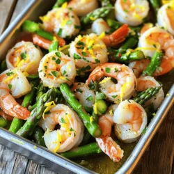 Sheet-Pan Lemon Garlic Shrimp & Asparagus Genuss