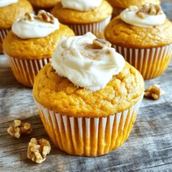 Um die besten Kürbis-Frischkäse-Muffins zu backen, benötigst du folgende Zutaten: - 1 Tasse Weizenmehl - 1 Tasse Vollkornmehl - 1 Teelöffel Backpulver - 1 Teelöffel Natron - 1 Teelöffel gemahlener Zimt - 1/2 Teelöffel gemahlene Muskatnuss - 1/4 Teelöffel gemahlener Ingwer - 1/2 Teelöffel Salz - 1 Tasse Kürbispüree (aus der Dose) - 1/2 Tasse Frischkäse, weich - 1/2 Tasse Zucker - 1/2 Tasse brauner Zucker, gepackt - 2 große Eier - 1/2 Tasse Pflanzenöl - 1 Teelöffel Vanilleextrakt - 1/2 Tasse gehackte Walnüsse oder Pekannüsse (optional) Achte darauf, dass das Kürbispüree aus der Dose ist. Es hat eine glatte Textur und einen tollen Geschmack. Der Frischkäse muss weich sein, damit er sich gut mit den anderen Zutaten vermischt. Du kannst die Nüsse nach Belieben hinzufügen. Sie geben den Muffins eine schöne Textur. Vermeide es, frische Kürbisse zu verwenden, da sie mehr Wasser enthalten. Das kann die Muffins matschig machen. Wenn du weniger Zucker magst, kannst du den weißen Zucker etwas reduzieren. Diese Muffins sind nicht nur lecker, sondern auch nahrhaft. Sie enthalten: - Weizenmehl und Vollkornmehl für Ballaststoffe. - Kürbispüree, das reich an Vitamin A ist. - Frischkäse für einen guten Eiweißgehalt. Die Nüsse bieten gesunde Fette und Proteine. Insgesamt sind diese Muffins eine gute Wahl, wenn du einen süßen Snack möchtest, der auch nährstoffreich ist. Zuerst heize deinen Ofen auf 175°C vor. Nimm ein Muffinblech und lege Papierförmchen hinein oder fette das Blech leicht ein. So kleben die Muffins nicht fest. In einer großen Schüssel mische das Weizenmehl, Vollkornmehl, Backpulver, Natron, Zimt, Muskatnuss, Ingwer und Salz. Rühre alles gut mit einem Schneebesen. Achte darauf, dass die trockenen Zutaten gleichmäßig verteilt sind. In einer anderen Schüssel schlage das Kürbispüree, den weichen Frischkäse, Zucker, braunen Zucker, Eier, Pflanzenöl und Vanilleextrakt zusammen. Rühre, bis die Mischung glatt und cremig ist. Dies sorgt für die feuchte Basis der Muffins. Füge die trockenen Zutaten langsam zu den feuchten Zutaten hinzu. Rühre vorsichtig, bis alles gerade so vermischt ist. Übermische den Teig nicht, sonst werden die Muffins hart. Wenn du magst, hebe jetzt die gehackten Nüsse unter. Fülle jedes Muffinförmchen bis zu zwei Dritteln mit dem Teig. Backe die Muffins im vorgeheizten Ofen für 20 bis 25 Minuten. Überprüfe mit einem Zahnstocher, ob sie durchgebacken sind. Lass die Muffins fünf Minuten in der Form abkühlen. Danach lege sie auf ein Kuchengitter zum vollständigen Abkühlen. Ein häufiger Fehler ist, die Zutaten zu stark zu mischen. Wenn Sie den Teig rühren, sollten Sie sanft sein. Zu viel Mischen macht die Muffins hart. Ein weiterer Fehler ist, die Muffins zu lange zu backen. Überprüfen Sie sie nach 20 Minuten mit einem Zahnstocher. Wenn er sauber herauskommt, sind sie bereit. Für fluffige Muffins verwenden Sie frische Zutaten. Achten Sie darauf, dass Ihr Backpulver und Natron frisch sind. Dies hilft den Muffins, gut zu steigen. Eine andere gute Idee ist, die Eier leicht zu schlagen, bevor Sie sie hinzufügen. Dies sorgt für Luft im Teig und macht die Muffins lockerer. Stellen Sie sicher, dass Ihr Ofen richtig vorgeheizt ist. 175°C sind ideal für diese Muffins. Wenn Ihr Ofen nicht gleichmäßig heizt, kann es helfen, die Muffins in der Mitte des Ofens zu backen. Beobachten Sie die Muffins, während sie backen. Jeder Ofen ist anders. Wenn sie nach 20 Minuten goldbraun sind, sind sie fertig. {{image_4}} Willst du glutenfreie Muffins? Das ist ganz einfach! Du kannst das Weizenmehl durch eine glutenfreie Mehlmischung ersetzen. Achte darauf, dass die Mischung auch für Backwaren geeignet ist. Es gibt viele gute Marken im Laden. Du musst die anderen Zutaten nicht ändern. Das Rezept bleibt fast gleich. So hast du leckere Muffins, die jeder genießen kann. Für vegane Muffins verwende einfach pflanzliche Alternativen. Ersetze die Eier mit einer Mischung aus Leinsamen und Wasser oder einem Apfelmus. Nutze veganen Frischkäse anstelle von normalem Frischkäse. Auch hier bleibt der Rest des Rezepts gleich. Diese Muffins sind dann für alle geeignet, die tierische Produkte meiden. Du kannst die Muffins nach deinem Geschmack anpassen. Füge Schokoladenstückchen hinzu, um eine süße Note zu schaffen. Trockenfrüchte wie Cranberries oder Aprikosen bringen Farbe und Geschmack. Nüsse sind auch eine tolle Idee. Sie geben Crunch und machen die Muffins noch besser. Experimentiere mit den Zutaten und finde deine perfekte Mischung! Einfrieren ist eine gute Möglichkeit, die Muffins frisch zu halten. Lassen Sie die Muffins zuerst vollständig abkühlen. Wickeln Sie dann jeden Muffin in Frischhaltefolie. Legen Sie die Muffins in einen luftdichten Behälter oder einen Gefrierbeutel. Sie können die Muffins bis zu drei Monate einfrieren. Zum Aufwärmen können Sie die Muffins einfach im Ofen oder in der Mikrowelle erhitzen. Wenn Sie die Muffins schnell aufbrauchen, können Sie sie im Kühlschrank aufbewahren. Legen Sie die Muffins in einen luftdichten Behälter. So bleiben sie frisch für bis zu eine Woche. Achten Sie darauf, dass der Behälter gut verschlossen ist, um Feuchtigkeit zu vermeiden. Die Haltbarkeit der Muffins hängt von der Lagerung ab. Bei Raumtemperatur sind sie etwa drei Tage haltbar. Im Kühlschrank bleiben sie eine Woche frisch. Im Gefrierfach können sie bis zu drei Monate aufbewahrt werden. Überprüfen Sie die Muffins vor dem Verzehr auf Anzeichen von Schimmel oder unangenehmen Gerüchen. So genießen Sie die leckeren Kürbis-Frischkäse-Muffins sicher. Um trockene Muffins zu vermeiden, achte auf die Backzeit. Backe die Muffins nicht zu lange. Wenn du einen Zahnstocher in die Mitte steckst, sollte er leicht feucht herauskommen. Eine andere gute Methode ist, die Muffins in einem luftdichten Behälter aufzubewahren. Du kannst auch etwas mehr Kürbispüree hinzufügen. Das macht die Muffins feuchter und leckerer. Ja, du kannst frisches Kürbispüree verwenden. Achte darauf, dass das Kürbispüree gut püriert ist und keine Stückchen hat. Frisches Püree hat oft mehr Feuchtigkeit als das aus der Dose. Möglicherweise musst du die Backzeit anpassen. Teste die Muffins regelmäßig mit einem Zahnstocher, um sicherzustellen, dass sie richtig durchgebacken sind. Um den Zuckergehalt zu senken, kannst du weniger Zucker verwenden. Ersetze einen Teil des Zuckers durch eine reife Banane oder Apfelmus. Diese Zutaten geben Süße und machen die Muffins saftig. Du kannst auch ein Süßungsmittel wie Stevia verwenden. Probiere verschiedene Optionen aus, um die perfekte Süße zu finden. In diesem Artikel haben wir die wichtigsten Zutaten für leckere Muffins aufgelistet. Wir haben auch eine einfache Schritt-für-Schritt-Anleitung zum Backen gegeben. Tipps helfen dir, häufige Fehler zu vermeiden und fluffige Muffins zu machen. Außerdem hast du viele Variationen entdeckt, die du ausprobieren kannst. Denke daran, wie du deine Muffins lagerst, um ihre Frische zu bewahren. Mit diesen Tipps wirst du sicher großartige Muffins backen. Viel Spaß beim Ausprobieren deiner eigenen Kreationen!
