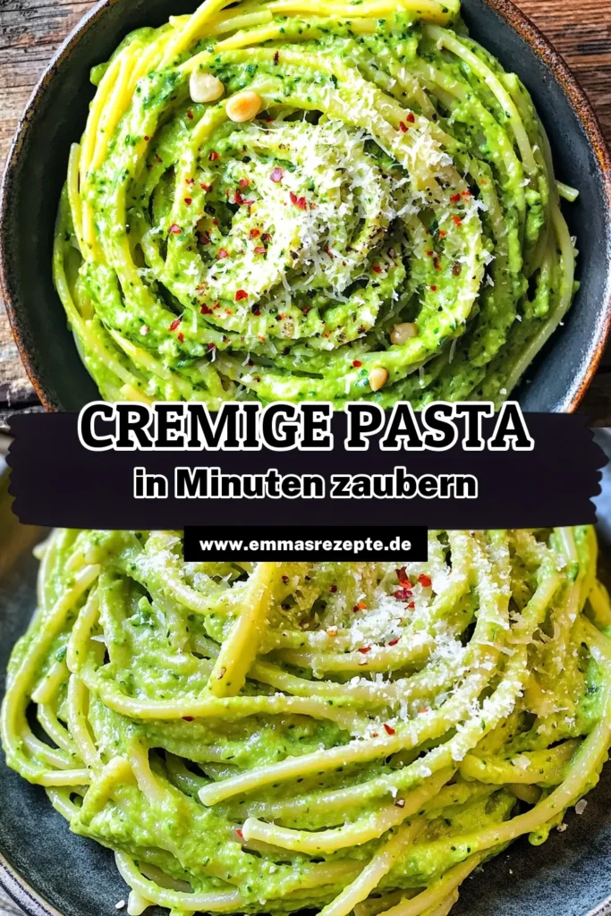 Kreiere in nur 20 Minuten eine köstliche, cremige Avocado-Spinat-Pasta, die perfekt für schnelle Abendessen ist. Diese einfache Rezeptidee kombiniert reife Avocados, frischen Spinat und aromatischen Knoblauch für ein geschmackvolles Erlebnis. Perfekt für alle Pasta-Liebhaber! Lass dich inspirieren und entdecke, wie du mit wenigen Zutaten eine leckere Mahlzeit zaubern kannst. Klick jetzt für das vollständige Rezept und genieße dein neues Lieblingsgericht!