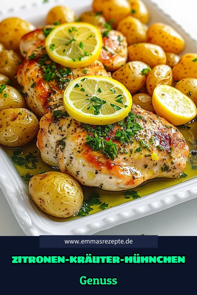 Entdecken Sie das köstliche Rezept für Zitronen-Kräuter-Hühnchen mit Kartoffelgenuss, das Ihre Geschmacksknospen verzaubern wird! Mit saftigem Hähnchen, frischen Kräutern und zarten Babykartoffeln ist dieses Gericht perfekt für ein einfaches Abendessen. Lassen Sie sich von unserer Schritt-für-Schritt-Anleitung inspirieren und bringen Sie frische Aromen auf Ihren Tisch. Klicken Sie jetzt, um das vollständige Rezept zu erkunden! #HühnchenRezepte #GesundeErnährung #KochenMitKräutern #EinfachKochen