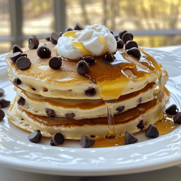 Um leckere griechische Joghurt-Schokoladenstückchen-Pfannkuchen zu machen, brauchst du: - 1 Tasse Weizenmehl (Type 550) - 1 Esslöffel Backpulver - 1/2 Teelöffel Natron - 1/4 Teelöffel Salz - 1 großes Ei - 1 Tasse griechischer Joghurt (natur) - 1/2 Tasse Milch (oder Mandelmilch) - 2 Esslöffel Honig oder Ahornsirup - 1 Teelöffel Vanilleextrakt - 1/2 Tasse Schokoladenstückchen - Butter oder Öl zum Braten Griechischer Joghurt macht die Pfannkuchen besonders! Er gibt ihnen eine cremige Textur und viel Protein. Das Protein hilft dabei, dich länger satt zu halten. Zudem macht der Joghurt die Pfannkuchen feuchter und fluffiger. Außerdem hat er einen milden Geschmack, der gut zu Schokolade passt. Du kannst auch einen fettfreien Joghurt verwenden, wenn du Kalorien sparen möchtest. Wenn du Schokoladenstückchen auswählst, wähle hochwertige. Dunkle Schokolade hat oft weniger Zucker. Sie gibt den Pfannkuchen einen intensiven Geschmack. Achte darauf, dass die Stückchen gut schmelzen. Es gibt auch vegane Optionen, falls du das möchtest. Du kannst Schokoladenstückchen mit verschiedenen Geschmacksrichtungen finden, wie Minze oder Orange. Zuerst mische ich die trockenen Zutaten. In einer großen Schüssel gebe ich 1 Tasse Weizenmehl, 1 Esslöffel Backpulver, 1/2 Teelöffel Natron und 1/4 Teelöffel Salz. Mit einem Schneebesen rühre ich alles gut durch. So werden Klumpen vermieden und die Zutaten gleichmäßig verteilt. In einer separaten Schüssel verquirle ich ein großes Ei. Dann füge ich 1 Tasse griechischen Joghurt, 1/2 Tasse Milch, 2 Esslöffel Honig oder Ahornsirup und 1 Teelöffel Vanilleextrakt hinzu. Ich vermenge alles zu einer glatten Masse. Jetzt gieße ich die feuchten Zutaten langsam in die Schüssel mit den trockenen Zutaten. Mit einem Teigschaber rühre ich vorsichtig um. Es ist wichtig, den Teig nicht zu übermixen. Ein paar Klümpchen sind in Ordnung. Dann hebe ich 1/2 Tasse Schokoladenstückchen unter den Teig. Ich heize eine beschichtete Pfanne auf mittlerer Hitze vor. Eine kleine Menge Butter oder Öl gebe ich hinein. Für jeden Pfannkuchen nehme ich 1/4 Tasse Teig und lasse ihn in die Pfanne gleiten. Nach etwa 2-3 Minuten sehe ich, dass sich Blasen bilden. Dann drehe ich den Pfannkuchen um und backe ihn weitere 2 Minuten, bis er goldbraun ist. Diesen Vorgang wiederhole ich mit dem restlichen Teig. Um den Teig für die Pfannkuchen perfekt zu machen, achte auf die Mischung. Mische die trockenen Zutaten gut. Klumpen sind nicht gut für den Teig. Wenn du die feuchten Zutaten hinzufügst, rühre nur kurz. Ein paar Klümpchen können bleiben. Das macht die Pfannkuchen fluffig und lecker. Die Hitze ist sehr wichtig beim Backen. Erhitze die Pfanne auf mittlerer Hitze. Wenn die Pfanne zu heiß ist, brennen die Pfannkuchen außen an. Wenn sie zu kalt ist, werden sie nicht schön braun. Backe jeden Pfannkuchen etwa 2-3 Minuten auf jeder Seite. Achte auf die Blasen auf der Oberfläche. Das ist ein gutes Zeichen, dass sie bereit sind, gewendet zu werden. Um das Ankleben zu verhindern, benutze eine beschichtete Pfanne. Füge etwas Butter oder Öl hinzu, bevor du den Teig eingibst. Wenn du die Pfanne gut einfettest, gleiten die Pfannkuchen leicht heraus. Wenn du die Pfanne nicht gut einfettest, bleiben die Pfannkuchen kleben. Das macht das Wenden schwer. {{image_4}} Wenn du glutenfreie Pfannkuchen machen willst, verwende einfach glutenfreies Mehl. Es gibt viele Marken, die gut funktionieren. Du kannst auch eine Mischung aus Mandelmehl und Kokosmehl ausprobieren. Achte darauf, das Backpulver und Natron zu verwenden, damit die Pfannkuchen schön fluffig werden. Teste den Teig und passe die Flüssigkeit an, da glutenfreies Mehl mehr Flüssigkeit aufnehmen kann. Für vegane Pfannkuchen kannst du griechischen Joghurt weglassen. Stattdessen empfehle ich ungesüßten Soja- oder Kokosjoghurt. Du kannst auch einen Bananenpüree verwenden. Das gibt Feuchtigkeit und einen süßen Geschmack. Ersetze das Ei durch einen Chia-Pudding oder Apfelmus. So bleibt die Konsistenz gut und lecker. Um deine Pfannkuchen noch schmackhafter zu machen, füge Früchte oder Nüsse hinzu. Heidelbeeren oder Bananenscheiben passen gut. Nüsse wie Walnüsse oder Mandeln geben einen schönen Crunch. Mische die Zutaten vorsichtig unter den Teig, damit sie gleichmäßig verteilt sind. So hast du jede Biss etwas Besonderes! Wenn du Pfannkuchen übrig hast, lass sie zuerst abkühlen. Lege dann die Pfannkuchen auf einen Teller. Decke sie mit Frischhaltefolie oder einem sauberen Küchentuch ab. So bleiben sie frisch. Du kannst die Pfannkuchen auch in einen luftdichten Behälter legen. So halten sie sich im Kühlschrank bis zu drei Tage. Das Einfrieren ist eine tolle Option. Lege die Pfannkuchen auf ein Backblech. Stelle sicher, dass sie sich nicht berühren. Friere sie für etwa eine Stunde ein, bis sie fest sind. Danach kannst du sie stapeln und in einen Gefrierbeutel geben. So bleiben sie bis zu drei Monate frisch. Vergesse nicht, das Datum auf den Beutel zu schreiben! Um die Pfannkuchen aufzuwärmen, benutze eine Pfanne oder die Mikrowelle. In der Pfanne, erhitze sie bei mittlerer Hitze. Brate sie für etwa 1 bis 2 Minuten pro Seite. In der Mikrowelle lege die Pfannkuchen auf einen Teller. Decke sie mit einem feuchten Papiertuch ab und wärme sie für 20 bis 30 Sekunden auf. So bleiben sie weich und lecker. Du kannst den Teig für die Pfannkuchen im Kühlschrank aufbewahren. Verwende einen luftdichten Behälter. Der Teig bleibt frisch für bis zu zwei Tage. Rühre ihn vor dem Backen gut um. Wenn der Teig zu dick ist, füge etwas Milch hinzu. Es gibt einige gute Alternativen für griechischen Joghurt. Du kannst normalen Joghurt benutzen, wenn du magst. Quark oder Skyr sind auch gute Optionen. Diese Alternativen haben ähnliche Texturen und Geschmäcker. Achte darauf, dass sie nicht gesüßt sind. Diese Pfannkuchen sind gesünder, weil sie griechischen Joghurt verwenden. Joghurt bringt Eiweiß und weniger Zucker. Außerdem enthalten sie weniger Fett durch die Verwendung von Milch. Das Backpulver und Natron sorgen für eine fluffige Textur. Die Schokoladenstückchen fügen einen kleinen Genuss hinzu. Diese Pfannkuchen mit griechischem Joghurt und Schokoladenstückchen sind einfach gemacht. Wir haben die besten Zutaten, Tipps und Rezepte geteilt. Du hast gelernt, wie man den perfekten Teig macht und die Pfannkuchen goldbraun bäckt. Denk daran, die Pfannkuchen können auch glutenfrei oder vegan sein. Lagere die restlichen Pfannkuchen richtig und genieße sie später. Mit diesen Infos wirst du immer leckere Pfannkuchen zubereiten. Bereite dich auf tolles Frühstück vor!