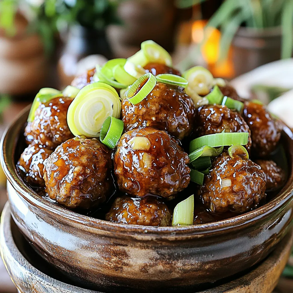 Für die Fleischbällchen brauchst du: - 450 g Rinderhackfleisch (oder Putenhackfleisch) - 120 ml Paniermehl (neutral oder gewürzt) - 30 g geriebener Parmesankäse - 1 großes Ei - 3 Knoblauchzehen, fein gehackt - 1 Teelöffel Zwiebelpulver - 1 Teelöffel Salz - 1/2 Teelöffel schwarzer Pfeffer Diese Zutaten sorgen für saftige und schmackhafte Fleischbällchen. Das Hackfleisch gibt die Basis, während das Paniermehl und das Ei helfen, die Bällchen zusammenzuhalten. Der Parmesan fügt einen tollen Geschmack hinzu. Knoblauch und Zwiebelpulver bringen aromatische Noten. Für die leckere Sauce benötigst du: - 120 ml Honig - 120 ml Sojasauce (geringe Natriumempfehlung) - 2 Esslöffel Reisessig - 1 Esslöffel Maisstärke (optional zum Andicken) Die Honig-Knoblauch-Sauce ist der Star dieses Gerichts. Der Honig sorgt für Süße, während die Sojasauce einen salzigen Kontrast bietet. Reisessig bringt eine leichte Säure ins Spiel. Maisstärke hilft, die Sauce zu verdicken, wenn du eine dickere Konsistenz magst. Um die Fleischbällchen zu garnieren, kannst du verwenden: - 2 Frühlingszwiebeln, in Ringe geschnitten Frühlingszwiebeln bringen Farbe und Frische auf den Teller. Sie machen die Präsentation ansprechender und fügen einen knackigen Biss hinzu. Wenn du magst, kannst du auch frisches Gemüse oder Reis als Beilage servieren, um dein Gericht zu vervollständigen. Beginne mit der Zubereitung der Fleischbällchen. Nimm eine große Schüssel und gib das Rinderhackfleisch hinein. Füge Paniermehl, geriebenen Parmesan, das Ei und den gehackten Knoblauch hinzu. Streue Zwiebelpulver, Salz und schwarzen Pfeffer darüber. Mische alles gut, bis die Zutaten gleichmäßig verteilt sind. Forme kleine Bällchen aus der Mischung, etwa 2,5 cm groß. Lege sie auf ein Backblech. Diese Mischung sorgt für saftige und schmackhafte Fleischbällchen. Jetzt geht es ans Anbraten. Erhitze eine antihaftbeschichtete Pfanne bei mittlerer bis hoher Hitze. Lege die Fleischbällchen vorsichtig in die Pfanne. Brate sie für 2 bis 3 Minuten pro Seite, bis sie goldbraun sind. Dieser Schritt bringt mehr Geschmack in die Fleischbällchen, ist aber optional. Wenn du es eilig hast, kannst du sie auch direkt in den Slow Cooker geben. Um die Honig-Knoblauch-Sauce zu machen, nehme eine separate Schüssel. Gib Honig, Sojasauce und Reisessig hinein. Wenn du es dicker magst, füge etwas Maisstärke hinzu. Verquirle alles gut, bis die Sauce glatt ist. Gieße die Sauce über die angebratenen Fleischbällchen im Slow Cooker. Rühre vorsichtig um, damit alle Bällchen gut mit der Sauce bedeckt sind. Decke den Slow Cooker ab. Stelle ihn auf niedrige Stufe für 4 bis 6 Stunden oder auf hohe Stufe für 2 bis 3 Stunden. Die Fleischbällchen sollten zart und durchgegart sein, wenn sie fertig sind. Um perfekte Fleischbällchen zu machen, achte auf die Mischung. Du willst eine feste, aber nicht trockene Konsistenz. Hier sind einige Tipps: - Verwende frisches Hackfleisch. Es gibt mehr Geschmack und eine bessere Textur. - Mische die Zutaten gut, aber überarbeite die Masse nicht. Das macht die Bällchen zäh. - Füge ein wenig mehr Paniermehl hinzu, wenn die Mischung zu feucht erscheint. Frische Zutaten machen den Unterschied. Achte darauf, dass du frischen Knoblauch und frische Frühlingszwiebeln verwendest. Hier ist, warum frische Zutaten wichtig sind: - Frischer Knoblauch hat einen stärkeren Geschmack. Das hebt dein Gericht. - Frische Kräuter oder Gemüse geben Farbe und Nährstoffe. - Wenn möglich, kaufe lokale Produkte. Sie schmecken besser und sind oft gesünder. Die Kochzeit kann variieren. Hier sind einige Tipps, um sicherzustellen, dass deine Fleischbällchen perfekt gegart sind: - Wenn du mehr Bällchen machst, erhöhe die Kochzeit. - Verwende ein Fleischthermometer. Die Innentemperatur sollte 70 Grad Celsius erreichen. - Überprüfe die Bällchen nach 2 Stunden bei hoher Temperatur oder nach 4 Stunden bei niedriger Temperatur. Sie sollten zart sein und leicht auseinanderfallen. {{image_4}} Du kannst die Fleischbällchen auch mit anderen Fleischsorten machen. Putenhackfleisch hat einen milderen Geschmack. Du kannst auch gemischtes Hackfleisch verwenden, um verschiedene Texturen zu bekommen. Wenn du ein bisschen experimentieren möchtest, probiere Schweinefleisch. Es bringt einen tollen Geschmack. Für eine vegane Option kannst du pflanzliches Hackfleisch nutzen. Das sorgt für eine ähnliche Konsistenz. Mische es mit Paniermehl, gemahlenen Leinsamen und Wasser als Bindemittel. Du kannst auch Kichererbsen oder Linsen verwenden. Diese geben den Fleischbällchen einen herzhaften Geschmack. Die Sauce ist der Star dieser Mahlzeit. Wenn du mehr Geschmack willst, füge Ingwer hinzu. Ein Teelöffel geriebener Ingwer gibt der Sauce einen schönen Kick. Du kannst auch Sesamöl für einen nussigen Geschmack verwenden. Ein Spritzer Limettensaft bringt Frische in die Mischung. Experimentiere mit scharfer Soße, wenn du es etwas würziger magst. Um die Fleischbällchen frisch zu halten, lagere sie in einem luftdichten Behälter. Stelle sicher, dass sie gut abgekühlt sind, bevor du sie einpackst. So bleiben sie für etwa 3 bis 4 Tage im Kühlschrank haltbar. Du kannst sie auch auf einen Teller legen und mit Frischhaltefolie abdecken, wenn du keinen Behälter hast. Um die Fleischbällchen einzufrieren, lege sie auf ein Backblech in einer einzigen Schicht. Achte darauf, dass sie sich nicht berühren. Friere sie für etwa 1 bis 2 Stunden ein, bis sie fest sind. Danach kannst du sie in einen gefrierfreundlichen Beutel oder Behälter umfüllen. So bleiben sie bis zu 3 Monate frisch. Denke daran, das Datum auf den Beutel zu schreiben. Um die Fleischbällchen aufzuwärmen, kannst du sie in der Mikrowelle oder auf dem Herd verwenden. Wenn du die Mikrowelle nutzt, stelle sie auf mittlere Stufe für 1-2 Minuten. Überprüfe, ob sie heiß sind. Auf dem Herd kannst du sie in einer Pfanne mit etwas Wasser oder Sauce erhitzen. Decke die Pfanne ab, damit sie gleichmäßig warm werden. Die Zubereitung dieser köstlichen Fleischbällchen dauert etwa 15 Minuten. Danach kochen sie im Slow Cooker. Du kannst sie auf niedriger Stufe für 4-6 Stunden oder auf hoher Stufe für 2-3 Stunden garen. Die Zeit hängt von deinem Slow Cooker ab. Wenn du sie länger garen lässt, werden sie noch zarter. Ja, du kannst Rinderhackfleisch durch Putenhackfleisch ersetzen. Pute hat weniger Fett und ist leicht. Du kannst auch gemischtes Hackfleisch verwenden, wenn du einen anderen Geschmack möchtest. Vegetarische Optionen sind auch möglich, wie zum Beispiel Linsen oder Kichererbsen. Diese machen die Fleischbällchen ebenfalls lecker und gesund. Zu den Fleischbällchen passen viele Beilagen gut. Dampfreis ist eine beliebte Wahl. Auch frisches Gemüse, wie Brokkoli oder Karotten, passt perfekt. Du kannst auch einen einfachen grünen Salat servieren. Wenn du Brot magst, probiere Baguette oder Brötchen. Diese Beilagen ergänzen den süßen und herzhaften Geschmack der Fleischbällchen ideal. Diese Anleitung hat Ihnen die Zutaten, die Zubereitung und einige nützliche Tipps für Fleischbällchen gezeigt. Sie haben erfahren, wie Sie die perfekte Honig-Knoblauch-Sauce machen und Variationen ausprobieren können. Denken Sie daran, frische Zutaten zu nutzen und Ihre Fleischbällchen gut aufzubewahren. Mit diesen Ideen wird das Kochen einfach und lecker. Viel Spaß beim Ausprobieren!