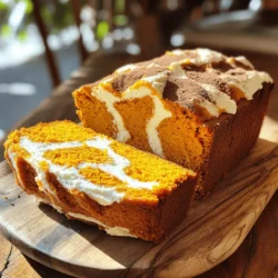 Um diesen Kürbis-Frischkäse-Laib zu machen, brauchen wir einige wichtige Zutaten. Sie sind einfach zu finden und machen das Rezept lecker. Hier sind die Hauptzutaten: - 1 ¾ Tassen Weizenmehl - 1 Teelöffel Backpulver - 1 Teelöffel Natron - ½ Teelöffel Salz - 1 Teelöffel gemahlener Zimt - ½ Teelöffel gemahlene Muskatnuss - ½ Teelöffel gemahlener Ingwer - 1 Tasse Kristallzucker - ½ Tasse brauner Zucker, fest gepackt - ½ Tasse Pflanzenöl - 1 Tasse Kürbispüree (aus der Dose oder frisch) - 3 große Eier - 1 Teelöffel Vanilleextrakt - 8 Unzen Frischkäse, erweicht - ½ Tasse Puderzucker - 1 Esslöffel Milch Jede Zutat hat ihren eigenen Geschmack und trägt zur Textur des Laibs bei. Die Gewürze bringen Wärme und Tiefe. Das Kürbispüree macht den Laib saftig und gibt ihm Farbe. Die Messungen sind wichtig, um den besten Geschmack zu erzielen. Wenn Sie kein Weizenmehl haben, können Sie auch eine glutenfreie Mischung verwenden. Achten Sie darauf, dass die Konsistenz ähnlich bleibt. Für die Süße können Sie Honig oder Ahornsirup verwenden, aber reduzieren Sie die Menge. Wenn Sie weniger Zucker möchten, probieren Sie Stevia oder Erythrit. Diese Alternativen können den Geschmack verändern, aber sie sind eine gute Option. Wählen Sie frische Zutaten für den besten Geschmack. Das Kürbispüree sollte dick und cremig sein. Wenn Sie frischen Kürbis verwenden, wählen Sie einen Hokkaido oder Butternut. Diese Sorten sind süß und perfekt für unseren Laib. Achten Sie beim Kauf von Gewürzen auf das Haltbarkeitsdatum. Frische Gewürze haben einen besseren Geschmack. Der Frischkäse sollte vollfett sein, um eine cremige Füllung zu schaffen. Mit diesen Tipps und Zutaten wird Ihr Kürbis-Frischkäse-Laib garantiert ein Hit! Heize deinen Ofen auf 175°C vor. Fette eine Kastenform gut ein. Eine 23x13 cm große Form ist perfekt. So bleibt der Laib nicht kleben. Nimm eine mittelgroße Schüssel. Mische das Weizenmehl, Backpulver, Natron, Salz, Zimt, Muskatnuss und Ingwer gut. Verwende einen Schneebesen, um Klumpen zu vermeiden. Stelle die Schüssel dann beiseite. In einer großen Schüssel kommen Kristallzucker, brauner Zucker und Pflanzenöl. Rühre alles gut zusammen, bis es glatt ist. Füge das Kürbispüree, die Eier und den Vanilleextrakt hinzu. Mische, bis alles schön cremig ist. Gebe die trockenen Zutaten nach und nach in die große Schüssel. Rühre sanft mit einem Spatel oder Holzlöffel. Mische nur so lange, bis alles gerade vermengt ist. Zu viel Rühren macht den Laib fest. In einer anderen Schüssel vermenge den erweichten Frischkäse, Puderzucker und einen Esslöffel Milch. Rühre, bis die Mischung glatt und cremig ist. Diese Füllung gibt dem Laib seinen besonderen Geschmack. Gieße die Hälfte des Kürbisteigs in die Kastenform. Verteile die Frischkäsefüllung gleichmäßig darüber. Gieße dann den restlichen Kürbisteig oben auf. Mit einem Messer kannst du die Füllung leicht durch den Teig ziehen. Das sorgt für eine schöne Marmorierung. Backe den Laib für 55-65 Minuten. Teste mit einem Zahnstocher, ob er fertig ist. Wenn er sauber herauskommt, ist der Laib bereit. Lass ihn 10 Minuten in der Form abkühlen. Danach stürze ihn auf ein Kuchengitter, um ganz abzukühlen. Einer der häufigsten Fehler ist, die Zutaten zu übermixen. Dies kann den Laib trocken und zäh machen. Mischen Sie die trockenen Zutaten und die feuchten Zutaten nur, bis sie gerade so vermischt sind. Ein weiterer Fehler ist, nicht auf die Backzeit zu achten. Jeder Ofen backt anders. Überprüfen Sie den Laib regelmäßig mit einem Zahnstocher. Wenn er sauber herauskommt, ist der Laib fertig. Für eine saftige Textur nutzen Sie frisches Kürbispüree oder hochwertiges aus der Dose. Achten Sie darauf, die Eier bei Raumtemperatur zu verwenden. Das hilft, eine gleichmäßige Mischung zu erzielen. Wenn Sie die Frischkäsefüllung zubereiten, lassen Sie den Frischkäse gut weich werden. Dies sorgt für eine glatte und cremige Füllung. Übermäßiges Falten der Füllung in den Teig kann die Textur auch beeinflussen. Die Präsentation ist wichtig, um den Laib zum Star zu machen. Schneiden Sie ihn in gleichmäßige, dicke Scheiben. Legen Sie die Scheiben auf eine schöne Platte. Ein wenig Zimt obendrauf kann das Aussehen verbessern. Für einen besonderen Genuss können Sie die Scheiben mit einer dünnen Schicht Frischkäseglasur bestreichen. Servieren Sie den Laib warm mit einer Tasse Tee oder Kaffee. {{image_4}} Möchtest du eine glutenfreie Version des Kürbis-Frischkäse-Laibs? Das ist einfach! Du kannst Weizenmehl durch glutenfreies Mehl ersetzen. Achte darauf, eine Mischung zu wählen, die das Backen unterstützt. Oft enthalten diese Mehle auch Xanthan, was die Struktur verbessert. So bleibt der Laib saftig und lecker. Wenn du die Frischkäsefüllung abändern möchtest, gibt es viele Optionen. Du könntest zum Beispiel eine Nussfüllung ausprobieren. Mahle Walnüsse oder Pekannüsse und mische sie mit etwas Zimt und Zucker. Eine Schokoladenfüllung ist auch eine tolle Idee! Schmelze dunkle Schokolade und mische sie mit etwas Frischkäse. Das gibt deinem Laib einen fantastischen Geschmack. Nutze die Jahreszeit für kreative Anpassungen! Im Herbst kannst du Kürbis mit Apfelmus kombinieren. Das bringt eine frische Note. Im Winter wäre eine Füllung mit Spekulatiusgewürz sehr passend. Du kannst auch andere Gewürze wie Kardamom oder Anis hinzufügen. Diese kleinen Änderungen machen deinen Laib besonders und spannend. Probiere es aus! Um deinen Kürbis-Frischkäse-Laib frisch zu halten, ist die Aufbewahrung wichtig. Lass den Laib nach dem Backen vollständig abkühlen. Wickel ihn dann in Frischhaltefolie oder lege ihn in einen luftdichten Behälter. So bleibt er saftig und lecker. Im Kühlschrank hält sich der Laib etwa 5 bis 7 Tage. Achte darauf, dass er gut verpackt ist. Wenn du ihn länger aufbewahren möchtest, friere ihn ein. In einem gefrierfesten Behälter bleibt er bis zu 3 Monate frisch. Zum Auftauen lege den Laib einfach über Nacht in den Kühlschrank. Beim Servieren kannst du den Laib in schöne Scheiben schneiden. Ein Hauch Zimt auf der Oberseite sieht toll aus. Für mehr Geschmack kannst du jede Scheibe mit einer dünnen Schicht Frischkäseglasur versehen. Genieße ihn warm mit einer Tasse Tee oder Kaffee. Ja, du kannst frisches Kürbispüree verwenden. Es ist wichtig, den Kürbis richtig zu garen. Koche ihn, bis er weich ist, und püriere ihn dann. Frisches Püree hat oft einen kräftigeren Geschmack. Achte darauf, dass es nicht zu viel Wasser enthält, da dies den Teig verwässern kann. Der Laib kann bei Raumtemperatur etwa drei Tage frisch bleiben. Lagere ihn in einem luftdichten Behälter. Im Kühlschrank hält er sich bis zu einer Woche. Wenn du ihn länger aufbewahren willst, friere ihn ein. In einem Gefrierbeutel bleibt er bis zu drei Monate gut. Wenn der Laib nicht durchgebacken ist, überprüfe die Backzeit. Manchmal braucht er länger, besonders wenn du eine dunkle Form verwendest. Du kannst den Laib mit Alufolie abdecken und weiter backen, bis ein Zahnstocher sauber herauskommt. Lass ihn danach gut abkühlen. Ja, du kannst die Zuckermenge reduzieren. Du kannst bis zu einem Viertel des Zuckers weglassen, ohne den Geschmack zu stark zu verändern. Achte darauf, dass der Laib nicht zu trocken wird. Probiere es aus und finde die richtige Balance für deinen Geschmack. Der Laib ist fertig, wenn ein Zahnstocher, den du in die Mitte steckst, sauber herauskommt. Achte darauf, dass er nicht zu lange im Ofen bleibt. Ein leicht goldbrauner Rand und ein fester Teig sind gute Anzeichen für einen gelungenen Laib. Wir haben die besten Zutaten für den Kürbis-Frischkäse-Laib besprochen. Du weißt nun, wie man die trockenen und flüssigen Zutaten richtig mischt. Tipps zur Vermeidung häufiger Fehler helfen, die perfekte Textur zu erreichen. Variationen und Aufbewahrungshinweise runden das Rezept ab. Denke daran, dass das Experimentieren Spaß macht. Nutze die Ideen und Lagermethoden, um diesen Laib noch besser zu machen. Viel Freude beim Backen und Genießen!