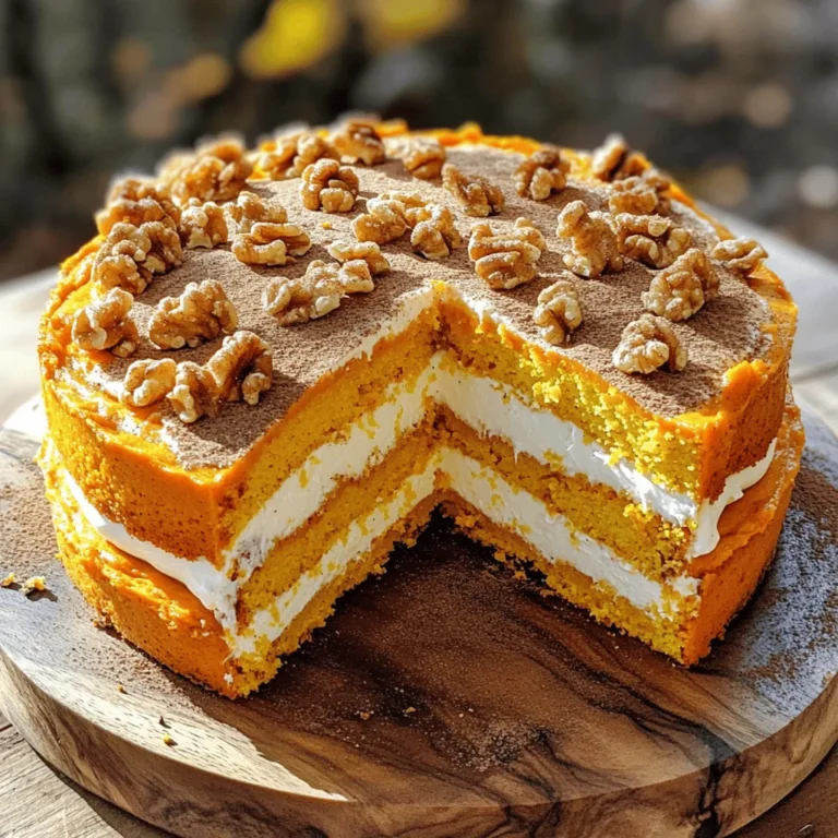 Für diesen köstlichen Kuchen benötigst du folgende Zutaten: - 1 ½ Tassen Allzweckmehl - 1 Teelöffel Backpulver - 1 Teelöffel Natron - ½ Teelöffel Salz - 2 Teelöffel Kürbiskuchengewürz - ½ Tasse ungesalzene Butter, weich - 1 Tasse Zucker - 2 große Eier - 1 Tasse Kürbispüree aus der Dose - ½ Teelöffel Vanilleextrakt - 8 oz Frischkäse, weich Diese Zutaten bilden die Basis für den Kuchen. Das Kürbispüree sorgt für eine saftige Textur und einen tollen Geschmack. Die Kombination aus Butter und Zucker macht den Kuchen schön süß und fluffig. Ein paar mehr Zutaten bringen den Kuchen richtig zum Leben: - ½ Tasse gehackte Walnüsse oder Pekannüsse (optional) - 1 Esslöffel brauner Zucker (für das Topping) - 1 Teelöffel Zimt (für das Topping) - 1/3 Tasse Puderzucker - 1 Esslöffel Zitronensaft Die Gewürze sind das Geheimnis! Sie geben dem Kuchen einen warmen, herbstlichen Geschmack. Nüsse fügen einen tollen Crunch hinzu, wenn du sie magst. Du kannst den Kuchen leicht anpassen. Hier sind einige Ideen: - Ersetze das Allzweckmehl mit glutenfreiem Mehl für eine glutenfreie Variante. - Nutze Kokosöl anstelle von Butter für eine pflanzliche Option. - Probiere zusätzlich Schokoladenstücke für mehr Genuss. Diese Variationen machen den Kuchen interessant und passend für verschiedene Diäten. Sei kreativ und finde deinen eigenen perfekten Kürbis-Frischkäse-Kaffeekuchen! Heize deinen Ofen auf 175°C vor. Fette eine 23 cm runde Springform ein. Alternativ kannst du eine quadratische Form (23x23 cm) nutzen. So bleibt der Kuchen nicht kleben. Nimm eine mittelgroße Schüssel. Mische dort das Mehl, Backpulver, Natron, Salz und Kürbiskuchengewürz. Rühre alles gut mit einem Schneebesen. So wird alles gleichmäßig verteilt. In einer großen Schüssel schlägst du die weiche Butter mit dem Zucker. Nutze einen elektrischen Mixer auf mittlerer Stufe. Mische die Zutaten etwa 3-4 Minuten. Die Mischung sollte hell und luftig sein. Füge die Eier nacheinander hinzu. Mische gut nach jedem Ei. Danach gib das Kürbispüree und den Vanilleextrakt dazu. Rühre, bis alles gut vermischt ist. Jetzt gib die trockenen Zutaten nach und nach in die Kürbismischung. Rühre vorsichtig, bis alles gerade so vermischt ist. Achte darauf, nicht zu übermixen. So bleibt der Kuchen schön fluffig. Nimm eine kleine Schüssel und rühre den weichen Frischkäse glatt. Füge den Puderzucker und Zitronensaft hinzu. Rühre, bis die Masse cremig ist. Diese Füllung macht den Kuchen besonders lecker. Gieße die Hälfte des Kürbisteigs in die vorbereitete Form. Verteile die Frischkäsemischung gleichmäßig darüber. Decke die Füllung mit dem restlichen Kürbisteig ab. So entstehen schöne Schichten im Kuchen. Mische in einer kleinen Schüssel den braunen Zucker und Zimt. Streue diese Mischung gleichmäßig über den Kuchen. Wenn du magst, kannst du auch gehackte Nüsse darauf verteilen. Das gibt extra Crunch. Backe den Kuchen 35-40 Minuten. Stecke einen Zahnstocher in die Mitte. Wenn er sauber herauskommt, ist der Kuchen fertig. So weißt du, dass er gut gebacken ist. Lass den Kuchen 10 Minuten in der Form abkühlen. Danach lege ihn auf ein Kuchengitter, um vollständig abzukühlen. Schneide den Kuchen in Stücke und serviere ihn auf einer schönen Platte. Genieß ihn mit einer Tasse Kaffee. - Die richtige Temperatur: Achte darauf, dass alle Zutaten Zimmertemperatur haben. Das hilft beim Mischen. - Verwende frisches Kürbispüree: Wenn du magst, kannst du frisches Kürbispüree selbst zubereiten. Es hat einen tollen Geschmack. - Nicht übermixen: Rühre den Teig nur bis alles gut vermischt ist. So bleibt der Kuchen schön fluffig. - Nüsse hinzufügen: Gehackte Walnüsse oder Pekannüsse geben dem Kuchen eine schöne Textur und Geschmack. - Zu viel Backpulver: Verwende genau die Menge, die im Rezept steht. Zu viel kann den Kuchen flach machen. - Kuchen zu früh schneiden: Lass den Kuchen nach dem Backen gut abkühlen. So bleibt er saftig und bricht nicht. - Falsches Backen: Jeder Ofen ist anders. Überprüfe den Kuchen etwa 5 Minuten vor der angegebenen Zeit. - Dekorative Platte: Serviere den Kuchen auf einer schönen Platte. Das macht ihn einladend. - Puderzucker: Bestäube den Kuchen leicht mit Puderzucker. Das sieht hübsch aus und gibt einen süßen Akzent. - Kaffee ergänzen: Genieße den Kuchen mit einer Tasse frisch gebrühtem Kaffee. Das macht das Erlebnis perfekt. {{image_4}} Für eine glutenfreie Version des Kürbis-Frischkäse-Kaffeekuchens kannst du glutenfreies Mehl nutzen. Achte darauf, eine Mischung zu wählen, die für das Backen geeignet ist. Oft enthalten diese Mehle auch Bindemittel, die den Kuchen saftig halten. Du kannst auch Hafermehl verwenden, wenn du sicherstellst, dass es glutenfrei ist. Es gibt viele Optionen, um den perfekten Geschmack zu erreichen. Um eine fettärmere Variante zuzubereiten, kannst du die Butter durch ungesüßtes Apfelmus ersetzen. Dies reduziert das Fett und fügt zusätzlich Feuchtigkeit hinzu. Für eine vegane Version nimmst du pflanzliche Butter und ersetzt die Eier durch Bananen oder Leinsamen. Mische einen Esslöffel Leinsamen mit drei Esslöffeln Wasser und lasse es quellen. Das ergibt eine tolle Eiersubstitution. Du kannst den Geschmack deines Kuchens variieren, indem du verschiedene Gewürze hinzufügst. Probiere eine Prise Ingwer oder Nelken für eine würzigere Note. Auch Schokoladenstückchen sind eine leckere Ergänzung. Walnüsse oder Pekannüsse bringen tollen Crunch. Experimentiere mit diesen Zutaten, um deinen perfekten Kuchen zu finden. Um den Kürbis-Frischkäse-Kaffeekuchen frisch zu halten, ist die Lagerung wichtig. Du solltest den Kuchen in einem luftdichten Behälter aufbewahren. Eine gute Abdeckung mit Frischhaltefolie funktioniert auch. So bleibt der Kuchen saftig und lecker. Im Kühlschrank hält der Kuchen etwa 5 bis 7 Tage. Stelle sicher, dass er gut verpackt ist. Wenn du ihn länger aufbewahren möchtest, friere ihn ein. Im Gefrierschrank bleibt er bis zu 3 Monate frisch. Achte darauf, den Kuchen in Portionen zu schneiden, bevor du ihn einfrierst. So kannst du einzelne Stücke auftauen. Um den besten Geschmack zu genießen, wärme den Kuchen leicht auf. Du kannst ihn für 10 bis 15 Sekunden in die Mikrowelle stellen. Alternativ kannst du ihn im Ofen bei 150°C für 10 Minuten erwärmen. So bleibt die Frischkäsefüllung schön cremig und der Kuchen wird warm und einladend. Du kannst den Kuchen bis zu zwei Tage im Voraus backen. Wenn du ihn früher machst, lagere ihn in einem luftdichten Behälter. So bleibt er frisch. Vor dem Servieren kannst du ihn leicht aufwärmen. So schmeckt er noch besser! Ja, frisches Kürbispüree funktioniert gut. Achte darauf, dass es gut püriert und nicht zu wässrig ist. Das gibt dem Kuchen eine schöne Textur und frischen Geschmack. Du kannst den Kürbis einfach im Ofen rösten, dann pürieren. So hast du das beste Ergebnis. Dieser Kuchen ist nicht glutenfrei oder vegan. Aber du kannst ihn anpassen. Verwende glutenfreies Mehl und eine vegane Butteralternative. Für die Frischkäse-Füllung gibt es auch pflanzliche Optionen. So kannst du ihn für verschiedene Diäten geeignet machen. Ein milder, fruchtiger Kaffee passt gut. Der Geschmack von Kürbis und Gewürzen harmoniert toll mit einem sanften Kaffee. Probiere einen hellen Röstkaffee oder sogar einen Latte. So wird der Genuss perfekt. Der Kürbis-Frischkäse-Kaffeekuchen ist eine tolle Ergänzung für jeden Anlass. Sie haben die Hauptzutaten und Variationen kennengelernt. Die Schritt-für-Schritt-Anleitung hilft Ihnen beim Backen. Tipps & Tricks geben klare Anweisungen zur perfekten Zubereitung. Denken Sie auch an die Lagerung und Haltbarkeit, um lange Freude daran zu haben. Egal, ob für Gäste oder einfach zum Selbergenießen, dieser Kuchen bleibt ein Hit. Viel Spaß beim Backen und Teilen!