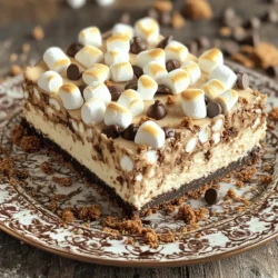 Um diese leckeren No-Bake S’mores Cheesecake Bars zu machen, brauchst du: - 1 ½ Tassen Graham-Cracker-Brösel - ½ Tasse ungesüßtes Kakaopulver - ½ Tasse ungesalzene Butter, geschmolzen - 2 Esslöffel Zucker - 1 (8 oz) Packung Frischkäse, weich - 1 Tasse Puderzucker - 1 Teelöffel Vanilleextrakt - 1 Tasse Sahne, kalt - 1 Tasse Mini-Marshmallows - ½ Tasse Schokoladenstückchen - ½ Tasse Mini-Marshmallows für das Topping Wähle frische Zutaten für den besten Geschmack. Achte darauf, dass der Frischkäse weich ist. So lässt er sich gut verrühren. Für die Sahne ist es wichtig, dass sie kalt ist. Dadurch wird sie beim Schlagen schön fest. Die Graham-Cracker sollten frisch sein. Sie geben der Kruste den perfekten Crunch. Verwende ungesüßtes Kakaopulver für den besten Schokoladengeschmack. Wenn du Gluten meiden musst, nutze glutenfreie Graham-Cracker. Du kannst auch eine vegane Butter verwenden, falls gewünscht. Für einen milchfreien Cheesecake ersetze den Frischkäse durch veganen Frischkäse. Bei der Sahne kannst du Kokosnusscreme nutzen, um eine cremige Konsistenz zu erreichen. Diese Alternativen machen das Rezept für viele Menschen zugänglich. Um die Kruste zu machen, mische zuerst die Graham-Cracker-Brösel, das Kakaopulver, die geschmolzene Butter und den Zucker in einer Schüssel. Rühre alles gut um, bis die Mischung krümelig ist. Dann drücke die Mischung gleichmäßig in eine 20x20 cm Backform, die du mit Backpapier ausgelegt hast. Es ist wichtig, die Mischung fest zu drücken, damit die Kruste stabil bleibt. Stelle die Form für 30 Minuten in den Kühlschrank. So wird die Kruste schön fest. Jetzt kommt der spannende Teil! Nimm eine große Schüssel und schlage den weichen Frischkäse mit einem Handmixer glatt. Füge nach und nach den Puderzucker und den Vanilleextrakt hinzu. Rühre alles gut, bis es eine glatte Masse ist. In einer anderen Schüssel schlägst du die kalte Sahne steif. Das bedeutet, dass du weiter schlägst, bis sich feste Spitzen bilden. Jetzt hebst du die geschlagene Sahne vorsichtig unter die Frischkäsemasse. Sei dabei behutsam, damit die Mischung schön luftig bleibt. Nimm die Kruste aus dem Kühlschrank. Verteile die Hälfte der Cheesecake-Mischung gleichmäßig darauf. Streue dann die Mini-Marshmallows und Schokoladenstückchen darüber. Das wird lecker! Gib die restliche Cheesecake-Mischung oben drauf und verteile sie gleichmäßig. Belege die Oberseite mit den verbleibenden Mini-Marshmallows und drücke sie leicht hinein. Jetzt ist es Zeit, die Bars zu kühlen! Stelle die Form für mindestens 4 Stunden in den Kühlschrank, bis alles fest wird. Nach dem Kühlen kannst du die Bars in Stücke schneiden und servieren. Wenn du einen speziellen Effekt magst, röste die obersten Marshmallows leicht mit einem Küchentorch, bevor du servierst. Ein häufiger Fehler ist, die Kruste nicht fest genug zu drücken. Drücke die Graham-Cracker-Mischung gut an. So bleibt die Kruste zusammen, wenn du die Bars schneidest. Achte darauf, die Sahne nicht zu lange zu schlagen. Sonst wird sie übermäßig fest. Das macht die Cheesecake-Mischung schwer und schwer zu vermischen. Die ideale Konsistenz erreichst du, wenn du die Sahne steif schlägst, bis sich feste Spitzen bilden. Füge dann die geschlagene Sahne langsam zur Frischkäse-Mischung hinzu. Mische vorsichtig mit einem Spachtel. So bleibt die Luftigkeit erhalten und deine Bars werden schön cremig. Lass die Bars mindestens vier Stunden im Kühlschrank. So festigen sie sich richtig. Für eine schöne Präsentation lege die Bars auf einen dekorativen Teller. Streue zusätzliche Schokoladenstückchen oder Graham-Cracker-Brösel um die Bars herum. Das sieht toll aus! Setze einen gerösteten Mini-Marshmallow auf jede Bar. So machst du die Bars noch einladender. Ein schöner Anblick macht das Essen noch besser! {{image_4}} Du kannst den Geschmack deiner No-Bake S’mores Cheesecake Bars leicht verändern. Füge zum Beispiel Erdnussbutter oder Nutella zur Cheesecake-Mischung hinzu. Das bringt eine neue, leckere Note. Auch Karamellsauce kann die Bars verfeinern. Einfach ein wenig darüber träufeln, bevor du sie kühlst. Für einen fruchtigen Touch, probiere pürierte Erdbeeren oder Himbeeren. Diese bringen Frische und Farbe ins Spiel. Wenn du glutenfrei essen möchtest, ersetze die Graham-Cracker durch glutenfreie Kekse. Es gibt auch viele köstliche Optionen im Handel. Für eine vegane Variante kannst du veganen Frischkäse verwenden. Stelle sicher, dass deine Schokoladenstückchen und Marshmallows ebenfalls vegan sind. Diese Anpassungen machen die Bars für jeden zugänglich und lecker. Für besondere Anlässe kannst du die Bars kreativ gestalten. Füge bunte Streusel obenauf hinzu, um sie festlich zu machen. Für Geburtstage kannst du die Cheesecake-Mischung mit Lebensmittelfarbe einfärben. Das macht die Bars nicht nur bunt, sondern auch ein echter Hingucker. Für Grillpartys kannst du die obersten Marshmallows leicht rösten. Das gibt einen rauchigen Geschmack und sieht toll aus. Um die No-Bake S’mores Cheesecake Bars frisch zu halten, lege sie in einen luftdichten Behälter. Stelle sicher, dass die Bars vollständig abgekühlt sind, bevor du sie lagerst. So verhinderst du, dass sie matschig werden. Bewahre sie im Kühlschrank auf. Dort bleiben sie für etwa fünf bis sieben Tage lecker. Um die Haltbarkeit zu verlängern, kannst du die Bars in kleine Portionen schneiden. Lege jede Portion in Frischhaltefolie ein. So bleibt die Frische länger erhalten. Achte darauf, dass die Bars wenig Luft ausgesetzt sind. Das hilft, den Geschmack zu bewahren und die Textur zu erhalten. Du kannst die Cheesecake Bars auch einfrieren. Schneide sie in Stücke und lege sie in einen gefrierfesten Behälter. Vergiss nicht, die Schichten mit Backpapier zu trennen. So kleben sie nicht zusammen. Im Gefrierschrank bleiben sie bis zu drei Monate haltbar. Um sie zu genießen, lasse die Bars einfach über Nacht im Kühlschrank auftauen. Die No-Bake S’mores Cheesecake Bars halten sich im Kühlschrank bis zu fünf Tage. Du kannst sie in einem luftdichten Behälter aufbewahren. Wenn du sie länger aufbewahren möchtest, ist das Einfrieren eine gute Option. So bleiben sie bis zu drei Monate frisch. Achte darauf, sie gut einzuwickeln, um Gefrierbrand zu vermeiden. Ja, du kannst verschiedene Kekse für die Kruste verwenden. Butterkekse oder Schokoladenkekse sind tolle Alternativen. Diese Kekse geben einen anderen Geschmack und eine andere Textur. Achte darauf, die Menge der Butter anzupassen, je nach Art der Kekse. Du kannst auch glutenfreie Kekse nutzen, wenn du eine glutenfreie Version machen möchtest. Der Name „S’mores“ kommt von der Phrase „some more“. Es beschreibt, wie Leute oft mehr von diesen leckeren Leckereien wollen. Ursprünglich sind S’mores in den USA entstanden. Sie bestehen aus Schokolade, Keksen und gerösteten Marshmallows. Das Rezept ist perfekt für Lagerfeuer und gesellige Abende. S’mores sind ein echter Klassiker, der viele Erinnerungen weckt. Dieser Beitrag erklärt, wie man No-Bake S’mores Cheesecake Bars macht. Wir haben die besten Zutaten besprochen und Tipps gegeben, wie man sie auswählt. Dann haben wir eine Schritt-für-Schritt-Anleitung zur Zubereitung gegeben. Zudem haben wir häufige Fehler angesprochen und wie man die Bars ansprechend präsentiert. Ich habe Variationen vorgestellt und erklärt, wie man die Bars richtig lagert. Denken Sie daran, die richtigen Zutaten zu wählen, um den besten Geschmack zu genießen. Experimentieren Sie mit Variationen, um Ihre eigenen Kreationen zu schaffen. Viel Spaß beim Ausprobieren!