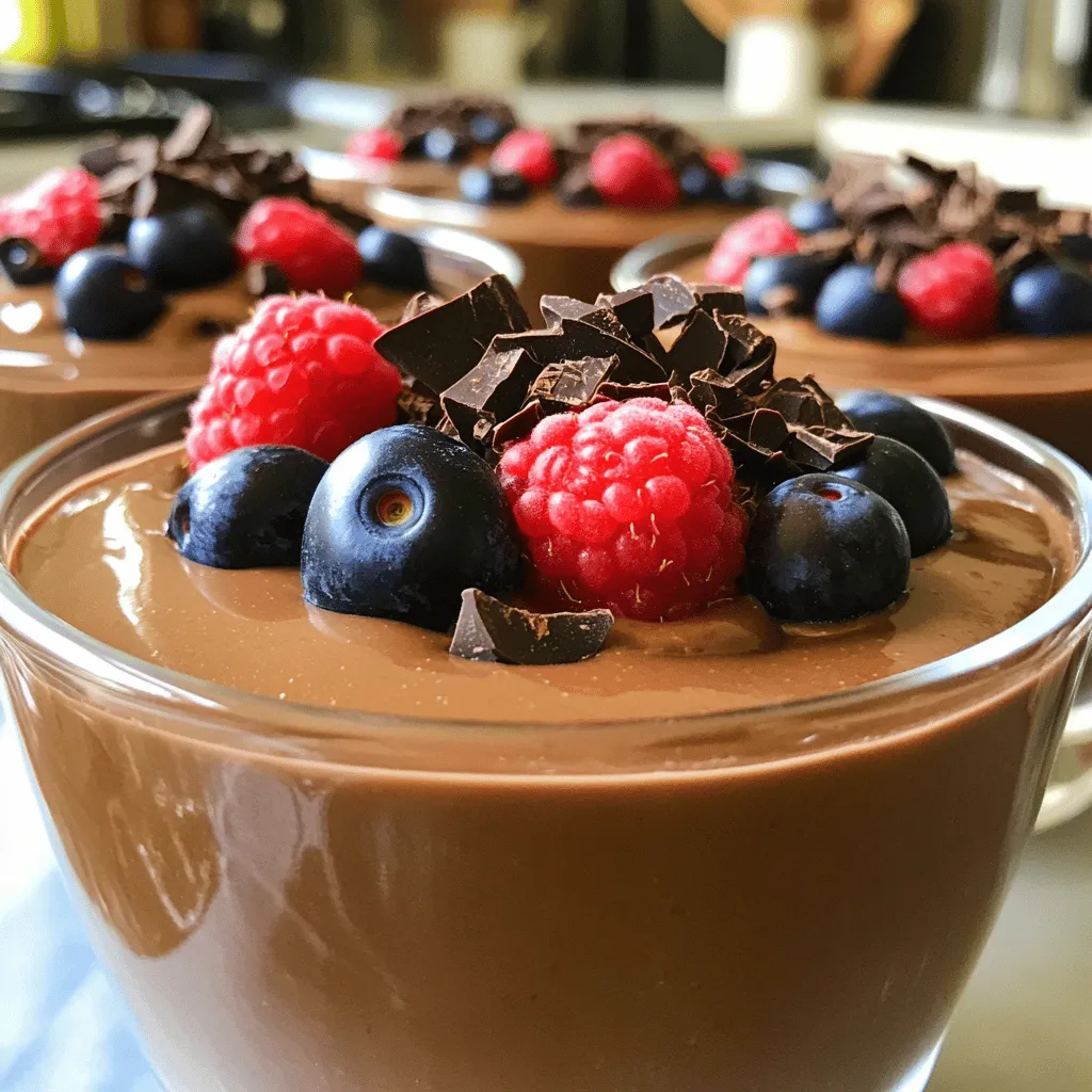 - 250 g plain griechischer Joghurt - 2 Esslöffel ungesüßtes Kakaopulver - 2 Esslöffel Honig oder Ahornsirup - 1 Messlöffel Schokoladen-Proteinpulver - 1 Teelöffel Vanilleextrakt - Eine Prise Meersalz - Optionale Toppings: dunkle Schokoladenspäne, frische Beeren oder eine Prise Nüsse Diese Zutaten sind einfach zu finden. Der griechische Joghurt gibt dem Pudding seine Cremigkeit. Der Kakao sorgt für den schokoladigen Geschmack. Honig oder Ahornsirup sind tolle Optionen zum Süßen. Du kannst die Süße nach deinem Geschmack anpassen. Wenn du keine Süßungsmittel nutzen möchtest, probiere Erythrit oder Stevia. Diese Optionen sind kalorienarm und gesund. Toppings machen den Pudding noch besser! Dunkle Schokoladenspäne geben einen schönen Crunch. Frische Beeren bringen Farbe und Frische. Nüsse fügen einen tollen Biss hinzu. Mit diesen Zutaten ist der Protein Greek Yogurt Chocolate Pudding ein Genuss für alle! Zuerst wähle ich frischen griechischen Joghurt. Ich messe 250 g ab. Dann nehme ich 2 Esslöffel ungesüßtes Kakaopulver. Honig oder Ahornsirup sind auch wichtig. Ich benötige 2 Esslöffel davon. Ein Messlöffel Schokoladen-Proteinpulver kommt auch hinein. Ich füge 1 Teelöffel Vanilleextrakt und eine Prise Meersalz hinzu. Für die Toppings habe ich dunkle Schokoladenspäne, frische Beeren oder Nüsse. Das sind tolle Optionen. Für die Zubereitung braucht man eine mittelgroße Rührschüssel. Ein Schneebesen oder ein Mixer hilft, die Mischung gut zu vermengen. Jetzt gebe ich alle Zutaten in die Schüssel. Ich vermische sie mit dem Schneebesen. Es ist wichtig, dass die Mischung glatt wird. Keine Klümpchen sollten bleiben. Wenn die Konsistenz passt, probiere ich die Mischung. Man kann die Süße nach Wunsch anpassen. Ich füge mehr Honig oder Sirup hinzu, wenn es nötig ist. Wenn der Pudding gut schmeckt, decke ich die Schüssel mit Frischhaltefolie ab. Alternativ kann ich die Mischung in Servierbecher umfüllen. Die Kühlzeit ist wichtig für die Konsistenz. Ich lasse den Pudding mindestens 30 Minuten im Kühlschrank. So wird er fest und kühl. Vor dem Servieren rühre ich ihn kurz um. Das sorgt für eine extra cremige Textur. Für die Garnierung gebe ich dunkle Schokoladenspäne, frische Beeren oder Nüsse hinzu. Das sieht lecker aus und schmeckt gut. Um Klumpen zu vermeiden, mische die trockenen Zutaten gut. Beginne mit dem Kakaopulver und dem Proteinpulver. Sie sollten gleichmäßig in den Joghurt eingearbeitet werden. Auch das Meersalz hilft, die Geschmäcker zu verstärken. Verwende einen Schneebesen für eine glatte Mischung. Wenn du die Mischung gut rührst, erhältst du eine cremige Textur. Eine Prise Geduld beim Rühren zahlt sich aus. Honig ist süß und hat einen besonderen Geschmack. Ahornsirup ist flüssig und gibt eine andere Süße. Beide sind großartige Optionen. Du kannst auch Zuckeralternativen verwenden, wenn du Zucker meiden willst. Stevia oder Erythrit sind gute Alternativen. Diese Optionen helfen, den Zuckergehalt zu senken. Probiere verschiedene Süßungsmittel aus, um deinen Favoriten zu finden. Gesunde Toppings sind wichtig, um dem Pudding das gewisse Extra zu geben. Dunkle Schokoladenspäne sind eine tolle Wahl. Sie bieten einen schönen Kontrast zum Joghurt. Frische Beeren bringen Frische und Farbe ins Spiel. Nüsse geben einen knackigen Biss. Du kannst auch saisonale Früchte verwenden, wie Äpfel im Herbst oder Erdbeeren im Sommer. Sei kreativ mit deinen Toppings! {{image_4}} Ich liebe es, mit Geschmäckern zu experimentieren! Eine tolle Ergänzung ist Erdnussbutter. Sie macht den Pudding noch reichhaltiger und gibt ihm einen nussigen Geschmack. Karamell kann auch gut passen. Es bringt eine süße Note in den Pudding und ist eine echte Geschmacksexplosion. Außerdem kannst du andere Joghurt-Sorten verwenden. Probiere griechischen Joghurt mit Fruchtgeschmack oder sogar Kokosjoghurt. Diese Variationen machen das Rezept spannend und neu. Möchtest du noch mehr Protein? Füge Nüsse oder Samen hinzu. Mandeln oder Chiasamen sind gute Optionen. Sie geben Textur und Nährstoffe. Du kannst auch zusätzliches Proteinpulver verwenden. Ein Löffel Vanille- oder Schokoladenprotein macht das Rezept noch nährstoffreicher. So wird dein Pudding ein echter Kraftsnack. Für eine pflanzliche Version gibt es viele tolle Tipps. Du kannst pflanzlichen Joghurt verwenden, z.B. aus Soja, Mandel oder Kokos. Diese sind cremig und lecker. Als Süßungsmittel kannst du Agavendicksaft oder Dattelsirup nutzen. Diese Optionen sind vegan und gesund. So bleibt der Pudding lecker und erfüllt deine Wünsche. Um den Protein griechischen Joghurt-Schokoladen-Pudding frisch zu halten, lagere ihn im Kühlschrank. Du kannst ihn in einem luftdichten Behälter aufbewahren. So bleibt der Pudding cremig und lecker. Achte darauf, dass der Behälter gut verschlossen ist. Das hilft, Gerüche aus dem Kühlschrank zu vermeiden. Der Pudding hält sich bis zu fünf Tage im Kühlschrank. Nach dieser Zeit kann die Textur und der Geschmack leiden. Wenn du also Reste hast, genieße sie schnell. Wenn du deinen Pudding länger aufbewahren möchtest, kannst du ihn einfrieren. Fülle den Pudding in einen gefrierfesten Behälter. Lasse etwas Platz, da sich der Pudding beim Gefrieren ausdehnt. Um den Pudding aufzutauen, lege ihn einfach in den Kühlschrank. Lasse ihn dort über Nacht auftauen. Wenn du ihn schnell auftauen willst, kannst du ihn auch bei Raumtemperatur stehen lassen. Rühre den Pudding nach dem Auftauen gut durch, um die Textur zu verbessern. Der Proteingehalt pro Portion ist wichtig. Jede Portion hat etwa 25 Gramm Protein. Der griechische Joghurt und das Schokoladen-Proteinpulver liefern den meisten Protein. Das macht diesen Pudding zu einem großartigen Snack nach dem Training. Ja, du kannst den Pudding im Voraus machen. Bereite ihn bis zu 2 Tage vorher zu. Fülle ihn in Becher und decke sie ab. So bleibt der Pudding frisch und lecker. Stelle die Becher in den Kühlschrank. Vor dem Servieren kannst du ihn schnell umrühren. Ja, dieser Pudding ist diätfreundlich. Er hat wenig Zucker und viele Nährstoffe. Der griechische Joghurt hilft, den Hunger zu stillen. Er enthält auch gesunde Fette und Ballaststoffe. Die Kombination ist gut für dein Wohlbefinden. Zusammenfassend haben wir die Hauptzutaten und deren Mengen betrachtet. Ich habe erklärt, wie du den Pudding zubereitest und worauf du achten musst. Tipps für die perfekte Konsistenz und leckere Toppings wurden ebenfalls gegeben. Du kannst das Rezept leicht anpassen und variieren, um neue Geschmäcker zu kreieren. Vergiss nicht, die Lagerung und Haltbarkeit zu beachten. So bleibt dein Pudding frisch. Nutze diese Anleitung, um deinen eigenen, gesunden Pudding zu machen. Viel Spaß beim Ausprobieren!