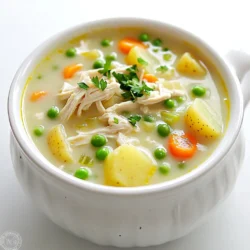 Für die Slow Cooker Hähnchen-Pie-Suppe benötigst du: - 2 Tassen gekochtes Hähnchen, zerrupft - 4 Tassen fettfreie Hühnerbrühe - 1 Tasse Karotten, gewürfelt - 1 Tasse Sellerie, gewürfelt - 1 Tasse gefrorene Erbsen - 1 Tasse Kartoffeln, gewürfelt (Yukon Gold oder Russet) - 1 mittelgroße Zwiebel, gewürfelt - 3 Knoblauchzehen, fein gehackt Diese Zutaten bilden die Basis der Suppe. Das zerrupfte Hähnchen gibt einen herzhaften Geschmack. Die Hühnerbrühe sorgt für eine leckere Flüssigkeit. Das Gemüse bringt Frische und Farbe in die Suppe. Die Suppe wird durch diese Gewürze und Verdickungsmittel perfekt: - 1 Teelöffel getrockneter Thymian - 1 Teelöffel getrockneter Rosmarin - 1 Teelöffel Zwiebelpulver - 1 Teelöffel Knoblauchpulver - 1/4 Tasse Allzweckmehl (optional, zum Andicken) Thymian und Rosmarin fügen einen aromatischen Touch hinzu. Zwiebel- und Knoblauchpulver verstärken die Aromen. Wenn du es cremiger magst, kannst du das Allzweckmehl verwenden, um die Suppe dicker zu machen. Um der Suppe eine schöne, cremige Konsistenz zu geben, brauchst du: - 1 Tasse Schlagsahne - 1/2 Tasse gefrorener Mais - Frische Petersilie, gehackt (zum Garnieren) Die Schlagsahne sorgt für eine reichhaltige Cremigkeit. Der gefrorene Mais bringt eine süße Note. Die frische Petersilie ist perfekt zum Garnieren und fügt Farbe hinzu. Zuerst bereite ich alle Zutaten vor. Ich nehme das gekochte Hähnchen und zerrupfe es in kleine Stücke. Dann schneide ich das Gemüse. Die Karotten, den Sellerie, die Kartoffeln und die Zwiebel würfle ich klein. Ich hacke auch den Knoblauch fein. Alle Gewürze und die Brühe stehen bereit, wenn ich loslege. Jetzt ist es Zeit, den Slow Cooker einzurichten. Ich gebe das zerrupfte Hähnchen in den Slow Cooker. Dann füge ich die Hühnerbrühe hinzu. Als Nächstes kommen die gewürfelten Karotten, der Sellerie, die Kartoffeln, die Erbsen, der gefrorene Mais, die Zwiebel und der Knoblauch hinein. Ich rühre alles gut um, damit sich die Aromen vermischen. Dann würze ich die Mischung mit Salz und Pfeffer nach meinem Geschmack. Nun wähle ich die Kochzeit. Ich kann die Suppe entweder auf niedriger Stufe für 6-7 Stunden oder auf hoher Stufe für 3-4 Stunden kochen. Während des Garprozesses schaue ich gelegentlich nach, ob alles gut kocht und die Gemüse weich werden. Wenn ich eine dickere Suppe möchte, mische ich das Allzweckmehl mit etwas Wasser. Das gebe ich in die Suppe etwa 30 Minuten vor dem Ende der Kochzeit. Um die Suppe noch cremiger zu machen, füge die Schlagsahne rechtzeitig hinzu. Das macht die Textur wunderbar. Wenn du eine dickere Suppe möchtest, kannst du Allzweckmehl nutzen. Mische es mit etwas Wasser, um eine glatte Paste zu machen. Rühre diese Paste in die Suppe während der letzten Kochzeit ein. So wird die Suppe schön und sämig. Die Gewürze kannst du ganz nach deinem Geschmack anpassen. Magst du es würziger? Füge etwas mehr Thymian oder Rosmarin hinzu. Du kannst auch frische Kräuter verwenden, wenn du magst. Für zusätzliche Zutaten probiere frisches Gemüse wie Paprika oder Spinat. Diese verleihen der Suppe mehr Farbe und Geschmack. Die Suppe schmeckt toll mit knusprigem Brot oder weichen Brötchen. So kannst du die leckere Brühe gut genießen. Für eine ansprechende Präsentation fülle die Suppe in schöne Schalen. Garniere sie mit frisch gehackter Petersilie. Das gibt einen schönen Farbkontrast und sieht lecker aus! {{image_4}} Sie können die Zutaten Ihrer Suppe leicht ändern. Verwenden Sie verschiedene Gemüsesorten, um neue Geschmäcker zu entdecken. Zum Beispiel können Sie Süßkartoffeln oder grüne Bohnen hinzufügen. Auch Blumenkohl oder Brokkoli passen gut in die Suppe. Sie können auch alternative Proteine verwenden. Pute ist eine gute Option, wenn Sie etwas anderes möchten. Für eine vegetarische Version können Sie Tofu oder Kichererbsen verwenden. So bleibt das Gericht gesund und lecker. Die Slow Cooker Hähnchen-Pie-Suppe hat viele regionale Varianten. In einigen Regionen fügen die Leute Mais oder Paprika hinzu. Diese Zutaten bringen eine süße Note ins Spiel. In anderen Gebieten verwenden die Köche lokale Kräuter, die den Geschmack verbessern. Saisonale Zutaten sind auch wichtig. Im Sommer können frische Erbsen verwendet werden, während im Winter Wurzelgemüse besser geeignet ist. Diese Anpassungen machen die Suppe noch besser. Die Gewürze sind entscheidend für den Geschmack. Sie können bestimmte Kräuter leicht austauschen. Zum Beispiel passt Oregano gut zu dieser Suppe. Für eine schärfere Version können Sie etwas Cayennepfeffer oder Paprika hinzufügen. Diese Gewürze bringen einen schönen Kick. Experimentieren Sie mit den Gewürzen, um Ihre perfekte Suppe zu finden. So wird jede Portion einzigartig und spannend. Um Reste der Suppe gut zu lagern, füllen Sie sie in einen luftdichten Behälter. Lassen Sie die Suppe zuerst auf Raumtemperatur abkühlen. So vermeiden Sie eine Überhitzung im Kühlschrank. Die maximale Haltbarkeit im Kühlschrank beträgt etwa 3 bis 4 Tage. Achten Sie darauf, die Suppe gut zu verpacken, um Gerüche zu vermeiden. Möchten Sie die Suppe länger aufbewahren? Dann frieren Sie sie ein. Teilen Sie die Suppe in Portionen auf und füllen Sie sie in gefriergeeignete Behälter oder Beutel. Lassen Sie etwas Platz, da sich die Suppe beim Einfrieren ausdehnt. Zum Auftauen legen Sie die gefrorene Suppe einfach über Nacht in den Kühlschrank. Erwärmen Sie sie dann auf dem Herd oder in der Mikrowelle, bis sie heiß ist. Haben Sie noch Reste übrig? Sie können die Suppe auch kreativ verwenden. Mischen Sie sie mit Reis oder Pasta für ein schnelles Gericht. Oder verwenden Sie sie als Basis für einen Auflauf. Die Möglichkeiten sind endlos! Die Slow Cooker Hähnchen-Pie-Suppe hält sich im Kühlschrank bis zu fünf Tage. Lagern Sie die Suppe in einem luftdichten Behälter. Achten Sie darauf, die Suppe gut abzukühlen, bevor Sie sie in den Kühlschrank stellen. So bleibt der Geschmack frisch und die Konsistenz gut. Wenn Sie die Suppe länger aufbewahren möchten, können Sie sie auch einfrieren. Im Gefrierschrank hält sie bis zu drei Monate. Erwärmen Sie die gefrorene Suppe langsam auf niedriger Stufe, um den Geschmack zu bewahren. Ja, Sie können Geflügelersatz verwenden. Vegetarische Optionen sind eine gute Wahl. Sie können zum Beispiel Tofu oder Seitan nehmen. Diese Produkte haben eine ähnliche Textur wie Hähnchen. Auch Kichererbsen oder Linsen sind tolle Alternativen. Diese passen gut zu den anderen Zutaten. Achten Sie darauf, die Gewürze anzupassen, um den vollen Geschmack zu erhalten. Die besten Beilagen für die Suppe sind knuspriges Brot oder weiche Brötchen. Diese passen gut zur cremigen Konsistenz der Suppe. Ein frischer Salat bringt einen leichten Kontrast. Auch ein Stück Obst als Dessert rundet das Essen ab. Wenn Sie etwas mehr möchten, probieren Sie einen herzhaften Auflauf oder eine Quiche. Um die Suppe würziger zu machen, können Sie mehr Gewürze hinzufügen. Fügt eine Prise Cayennepfeffer oder Paprika hinzu. Das bringt mehr Wärme in die Suppe. Sie können auch frische Kräuter wie Petersilie oder Basilikum verwenden. Diese geben frischen Geschmack. Ein Spritzer Zitronensaft am Ende sorgt für einen tollen Kick. Probieren Sie, die Gewürze nach Ihrem Geschmack zu verändern! Diese blogpost hat dir gezeigt, wie du eine leckere Hähnchen-Pie-Suppe machst. Du hast gelernt, welche Zutaten du brauchst und wie du sie zubereitest. Tipps für Anpassungen und Variationen machen das Rezept flexibel. Du kannst die Suppe einfach lagern und Reste kreativ nutzen. Denke daran, deine Gewürze nach Geschmack anzupassen. Experimentiere mit neuen Zutaten, um dein eigenes perfektes Rezept zu finden. Viel Spaß beim Kochen!