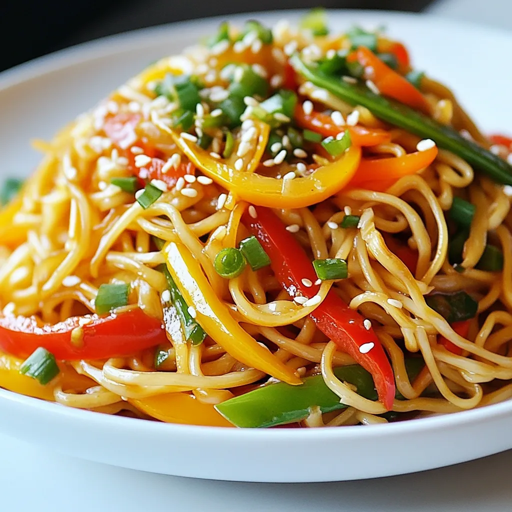 Für dein Chow Mein brauchst du einige wichtige Zutaten. - 200g Eiernudeln oder andere Nudeln - 1 Esslöffel Sesamöl - 1 Esslöffel Pflanzenöl - 1 rote Paprika, in Streifen - 1 gelbe Paprika, in Streifen - 1 Karotte, julienniert - 100g Zuckerschoten - 150g Sojasprossen - 4 Frühlingszwiebeln, gehackt Diese Zutaten bilden die Basis deines Gerichts. Die Eiernudeln geben die richtige Textur. Das Gemüse sorgt für Farbe und Frische. Die richtige Würze macht dein Chow Mein besonders lecker. - 3 Esslöffel Sojasauce - 1 Esslöffel Austernsauce oder Champignonsoße - 1 Teelöffel Zucker - Salz und Pfeffer nach Geschmack Die Sojasauce gibt einen herzhaften Geschmack. Austernsauce bringt Tiefe, während Zucker die Aromen ausgleicht. Garnierungen machen dein Gericht ansprechend. - Sesamsamen - Frische Kräuter Sesamsamen fügen einen nussigen Crunch hinzu. Frische Kräuter bringen Frische und Farbe. {{ingredient_image_2}} Um die Eiernudeln zu kochen, bringe einen großen Topf mit Wasser zum Kochen. Die Nudeln sollten nach Packungsanweisung gekocht werden. Achte darauf, sie al dente zu garen, damit sie nicht matschig werden. Nach dem Kochen, gieße die Nudeln ab und stelle sie beiseite. Für die Soße mische in einer kleinen Schüssel Sojasauce, Austernsauce und Zucker gut. Diese Mischung gibt deinem Chow Mein den richtigen Geschmack. Halte die Soße bereit, während du die anderen Zutaten vorbereitest. Erhitze in einem großen Wok oder einer tiefen Pfanne das Sesamöl und Pflanzenöl bei mittelhoher Hitze. Füge den gehackten Knoblauch und den geriebenen Ingwer hinzu. Röstet beides für etwa 30 Sekunden, bis es aromatisch duftet. Diese Basis bringt sofort Geschmack ins Gericht. Gib die geschnittenen roten und gelben Paprika, die juliennierte Karotte und die Zuckerschoten in den Wok. Brate das Gemüse 3-4 Minuten an, während du ständig rührst. Achte darauf, dass das Gemüse leicht weich, aber noch knackig bleibt. So vermeidest du Überkochen und erhältst die beste Textur. Jetzt ist es Zeit, die gekochten Nudeln hinzuzufügen. Gib sie in die Pfanne und gieße die vorbereitete Soße gleichmäßig darüber. Mische alles gut, damit die Nudeln und das Gemüse gleichmäßig mit der Soße überzogen sind. Es ist wichtig, dass alles gut vermischt wird. Füge die Sojasprossen und die Hälfte der gehackten Frühlingszwiebeln hinzu. Brate alles für eine weitere Minute unter Rühren weiter. So verbinden sich die Aromen gut. Schmecke das Gericht nun mit Salz und Pfeffer ab. So wird dein Chow Mein perfekt gewürzt. Wählen Sie Eiernudeln für Chow Mein. Sie sind weich und nehmen die Soße gut auf. Alternativ gehen auch andere Nudeln. Kochen Sie die Nudeln in viel Wasser. Achten Sie darauf, sie al dente zu garen. Das gibt Ihnen die beste Konsistenz. Nach dem Kochen gießen Sie sie ab und lassen sie kurz ruhen. So bleiben sie nicht klebrig. Sie können das Gemüse nach Wunsch ändern. Brokkoli, Zucchini oder Pilze passen gut. Auch Erbsen oder Bohnen sind tolle Alternativen. Seien Sie kreativ und verwenden Sie, was Sie mögen. So bleibt Ihr Chow Mein immer spannend und frisch. Passen Sie die Soße nach Ihrem Geschmack an. Für scharfe Aromen fügen Sie Chili oder Sriracha hinzu. Mögen Sie es milder? Dann lassen Sie die scharfen Zutaten weg. Schmecken Sie die Soße vor dem Servieren ab. So stellen Sie sicher, dass sie perfekt ist. Pro Tipps Frisches Gemüse: Verwenden Sie nach Möglichkeit frisches saisonales Gemüse für den besten Geschmack und die beste Textur. Nudeln al dente: Kochen Sie die Nudeln nur bis sie al dente sind, damit sie beim Braten nicht matschig werden. Wok-Technik: Verwenden Sie einen heißen Wok, um das Gemüse schnell zu braten und die Aromen zu versiegeln. Variationen: Fügen Sie zusätzliches Protein wie Tofu, Hähnchen oder Garnelen hinzu, um das Gericht noch sättigender zu machen. {{image_4}} Um Chow Mein vegetarisch zu machen, tauschen Sie die Austernsauce aus. Verwenden Sie stattdessen Champignonsoße. Diese Soße gibt einen reichen, herzhaften Geschmack. Sie können auch mehr Gemüse hinzufügen. Zucchini oder Brokkoli passen gut. Für eine proteinreiche Chow Mein-Version fügen Sie Hähnchen, Rindfleisch oder Garnelen hinzu. Schneiden Sie das Fleisch in dünne Stücke. Braten Sie es zuerst im Wok, bis es gar ist. Nehmen Sie es heraus, bevor Sie das Gemüse anbraten. Geben Sie das Fleisch zurück, wenn die Nudeln und die Soße in der Pfanne sind. Wenn Sie glutenfrei essen möchten, verwenden Sie glutenfreie Nudeln. Diese sind oft aus Reis oder Mais. Sie haben einen ähnlichen Geschmack und eine gute Textur. Kochen Sie die Nudeln wie gewohnt. Die restlichen Zutaten bleiben gleich. So können Sie ein leckeres Chow Mein genießen, auch ohne Gluten. Um Reste von deinem Chow Mein richtig zu lagern, folge diesen Schritten: - Lass das Chow Mein auf Raumtemperatur abkühlen. - Fülle es in einen luftdichten Behälter. - Stelle sicher, dass der Behälter gut verschlossen ist. - Lagere ihn im Kühlschrank. So erwärmst du Chow Mein, um den besten Geschmack zu erhalten: - Erhitze eine Pfanne bei mittlerer Hitze. - Füge einen kleinen Spritzer Öl hinzu, um das Ankleben zu verhindern. - Gib das Chow Mein in die Pfanne und rühre es ständig um. - Erwärme es, bis es gleichmäßig heiß ist. Chow Mein bleibt frisch für: - 3 bis 4 Tage im Kühlschrank. - Achte darauf, dass es gut verpackt ist, um Gerüche zu vermeiden. - Schau immer nach, ob es frisch riecht oder aussieht, bevor du es isst. Chow Mein ist schnell zubereitet. Die gesamte Zeit beträgt etwa 30 Minuten. Die Vorbereitungszeit liegt bei etwa 15 Minuten. Das Kochen der Nudeln dauert nur wenige Minuten. Das Braten von Gemüse und das Mischen der Zutaten sind ebenfalls schnell erledigt. So können Sie schnell eine leckere Mahlzeit genießen. Ja, Sie können Chow Mein im Voraus zubereiten. Kochen Sie die Nudeln und das Gemüse gleich vor. Lagern Sie alles getrennt im Kühlschrank. So bleibt das Gemüse frisch. Wenn Sie bereit sind, erhitzen Sie alles in einer Pfanne. Fügen Sie die Soße hinzu und vermischen Sie alles gut. So haben Sie ein schnelles Abendessen. Chow Mein passt gut zu vielen Beilagen. Servieren Sie es mit frischen Kräutern oder Limettenscheiben. Diese geben dem Gericht einen frischen Geschmack. Auch gebratene Tofu-Würfel oder frische Salate sind tolle Beilagen. Reis kann ebenfalls ein gutes Ergänzungsgericht sein. In Ihrer Stadt gibt es sicher tolle Restaurants. Suchen Sie nach asiatischen Lokalen oder speziellen Nudel-Restaurants. Online können Sie auch lokale Bewertungen lesen. Probieren Sie verschiedene Orte aus, um das beste Chow Mein zu finden. Zusammenfassend haben wir die wichtigsten Schritte zur Zubereitung von Chow Mein besprochen. Von den Hauptzutaten wie Eiernudeln und frischem Gemüse bis hin zu den richtigen Gewürzen und Saucen. Ich habe auch nützliche Tipps gegeben, um perfekte Nudeln und variierte Gemüse auszuwählen. Denken Sie daran, kreativ zu sein und Rezepte anzupassen. Chow Mein ist flexibel und schmeckt gut mit vielen Zutaten. Genießen Sie es, diese leckere Mahlzeit selbst zuzubereiten!