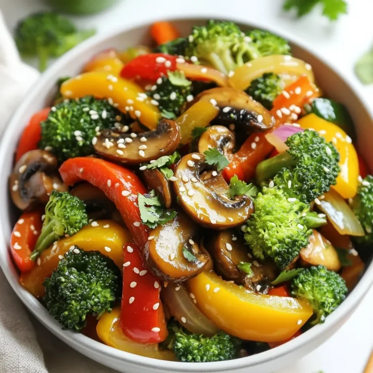Für diese Pfanne brauchst du einige wichtige Zutaten: - 2 Tassen Brokkoliröschen - 1 Tasse Pilze, in Scheiben geschnitten (Champignons oder Shiitake) - 1 rote Paprika, in Streifen geschnitten - 1 gelbe Zwiebel, dünn geschnitten - 3 Knoblauchzehen, gehackt - 1 kleines Stück Ingwer (ca. 2,5 cm), gerieben Diese Zutaten geben dem Gericht Farbe und Geschmack. Brokkoli bringt viele Vitamine mit. Pilze fügen eine herzliche Textur hinzu. Paprika sorgt für Süße und Zwiebeln bringen Aroma. Die richtigen Gewürze und Öle sind ebenso wichtig: - 2 Esslöffel Sojasoße (oder Tamari für glutenfreie Option) - 1 Esslöffel Sesamöl - 1 Esslöffel Olivenöl - 1 Teelöffel Speisestärke (optional) - 1 Esslöffel Gemüsebrühe oder Wasser - Salz und Pfeffer nach Geschmack Sojasoße bringt Umami-Geschmack. Sesamöl gibt eine nussige Note. Olivenöl hilft, das Gemüse schön zu braten. Speisestärke macht die Soße dickflüssig, wenn du magst. Wenn du spezielle diätetische Bedürfnisse hast, gibt es Optionen: - Verwende Tamari statt Sojasoße für glutenfrei. - Du kannst auch Tofu oder Tempeh für mehr Proteine hinzufügen. - Ersetze das Sesamöl durch ein anderes pflanzliches Öl, wenn nötig. Diese Tipps helfen, das Rezept an deine Bedürfnisse anzupassen. So bleibt das Gericht lecker und gesund für jeden! {{ingredient_image_2}} Zuerst waschen Sie den Brokkoli. Schneiden Sie ihn in kleine Röschen. Nehmen Sie dann die Pilze und schneiden Sie sie in Scheiben. Die rote Paprika wird in Streifen geschnitten. Schneiden Sie die Zwiebel in dünne Scheiben. Hacken Sie den Knoblauch fein und reiben Sie den Ingwer. Diese Vorbereitung macht das Kochen später leichter. Erhitzen Sie das Olivenöl in einer großen Pfanne. Stellen Sie die Hitze auf mittel bis hoch. Geben Sie die Zwiebel in die Pfanne. Braten Sie sie für 2 bis 3 Minuten an. Sie sollte jetzt transparent sein. Dann fügen Sie den gehackten Knoblauch und den geriebenen Ingwer hinzu. Braten Sie alles etwa 1 Minute an, bis es gut riecht. Nun kommen die in Scheiben geschnittenen Pilze und die Paprika dazu. Kochen Sie alles für 3 bis 4 Minuten. Rühren Sie oft um, damit nichts anbrennt. Die Pilze sollten weich und die Paprika zart sein. Danach geben Sie die Brokkoliröschen in die Pfanne. Kochen Sie alles zusammen für 4 bis 5 Minuten. Der Brokkoli soll leuchtend grün und leicht knackig sein. In einer kleinen Schüssel vermengen Sie die Sojasoße, das Sesamöl und die Gemüsebrühe. Wenn Sie möchten, fügen Sie auch die Speisestärke hinzu. Gießen Sie diese Mischung über das Gemüse. Rühren Sie alles gut um, damit die Soße gleichmäßig verteilt ist. Lassen Sie es für 1 bis 2 Minuten köcheln, damit die Soße etwas dickflüssig wird. Schmecken Sie das Gericht mit Salz und Pfeffer ab. Jetzt ist Ihre leckere vegane Brokkoli-Pilz-Pfanne fertig! Um das Gemüse perfekt zu braten, erhitze das Öl gut. Du solltest die Zwiebel zuerst anbraten. Sie gibt dem Gericht einen tollen Geschmack. Brate sie, bis sie klar ist. Dann füge Knoblauch und Ingwer hinzu. Rühre sie schnell um, damit sie nicht anbrennen. Danach kommen die Pilze und die Paprika. Diese benötigen etwas Zeit, um weich zu werden. Rühre alles häufig um, damit nichts anbrennt. Zum Schluss gib den Brokkoli dazu. Brate ihn nur kurz an, damit er knackig bleibt. Um den Geschmack zu verbessern, kannst du verschiedene Gewürze verwenden. Ein Spritzer Zitronensaft bringt Frische ins Gericht. Auch etwas Chili gibt eine schöne Schärfe. Wenn du magst, füge einige Erdnüsse hinzu. Diese geben einen tollen Crunch. Frischer Koriander oder Frühlingszwiebeln sind auch eine gute Wahl. Sie sorgen für Farbe und frischen Geschmack. Denke daran, die Soße gut zu vermengen. Das sorgt für gleichmäßigen Geschmack in jedem Bissen. Ein häufiger Fehler ist, das Gemüse zu lange zu braten. Dann wird es matschig und verliert Farbe. Achte darauf, die Hitze richtig einzustellen. Wenn es zu hoch ist, kann das Gemüse anbrennen. Verwende eine große Pfanne oder einen Wok. Dadurch bleibt das Gemüse gleichmäßig verteilt. Außerdem, füge die Soße nicht zu früh hinzu. Das Gemüse sollte zuerst garen, bevor du die Soße hinzufügst. So bleibt alles frisch und knackig. Pro Tipps Frisches Gemüse wählen: Achten Sie darauf, frischen Brokkoli und knackige Paprika zu verwenden, um den besten Geschmack und die beste Textur zu erzielen. Umami verstärken: Fügen Sie einen Spritzer Zitronensaft oder etwas miso Paste hinzu, um den Umami-Geschmack Ihres Gerichts zu intensivieren. Veganer Proteinbooster: Ergänzen Sie die Pfanne mit Kichererbsen oder Tofu, um eine proteinreiche Mahlzeit zu erhalten. Würzen nach Geschmack: Probieren Sie verschiedene Gewürze wie Chili-Flocken oder Kreuzkümmel aus, um dem Gericht eine persönliche Note zu verleihen. {{image_4}} Du kannst die Brokkoli-Pilz-Pfanne sehr gut anpassen. Probiere anderes Gemüse wie: - Karotten - Zucchini - Grüne Bohnen - Spinat Diese Gemüse bringen neue Farben und Aromen. Achte darauf, die Garzeit anzupassen. Zum Beispiel, Karotten brauchen länger als Brokkoli. Um die Pfanne noch nahrhafter zu machen, füge Protein hinzu. Tofu ist eine beliebte Wahl. Schneide den Tofu in Würfel und brate ihn goldbraun. Tempeh ist eine weitere tolle Option. Er hat einen kräftigen Geschmack. Beide geben dem Gericht mehr Substanz und machen es sättigender. Experimentiere mit Gewürzen, um den Geschmack zu ändern. Hier sind einige Vorschläge: - Ingwer für mehr Schärfe - Chili für eine feurige Note - Kurkuma für eine goldene Farbe Du kannst auch verschiedene Saucen ausprobieren. Ersetze die Sojasoße durch Teriyaki oder Erdnusssauce. Diese Variationen machen die Pfanne immer wieder neu und spannend. Bewahre die Reste in einem luftdichten Behälter auf. Lass die Pfanne zuerst abkühlen, bevor du sie in den Kühlschrank stellst. So bleibt der Geschmack frisch. Achte darauf, dass der Behälter gut verschlossen ist, um Feuchtigkeit zu vermeiden. Die vegane Brokkoli-Pilz-Pfanne hält sich bis zu drei Tage im Kühlschrank. Überprüfe immer auf Anzeichen von Verderb, bevor du sie isst. Wenn sie seltsam riecht oder anders aussieht, besser wegwerfen. Erhitze die Reste in einer Pfanne bei mittlerer Hitze. Füge etwas Wasser oder Gemüsebrühe hinzu, um das Gemüse feucht zu halten. Rühre oft um, damit alles gleichmäßig warm wird. So bleibt die Pfanne lecker und appetitlich. Ja, du kannst die Pfanne ohne Öl zubereiten. Nutze einfach Wasser oder Gemüsebrühe. Diese Flüssigkeiten helfen, das Gemüse zu garen. Achte darauf, das Gemüse oft umzurühren. So bleibt es knackig und frisch. Verschiedene Beilagen passen gut zu dieser Pfanne. Hier sind einige tolle Ideen: - Gedämpfter Reis - Quinoa - Vollkornnudeln - Tofu-Schnitzel Diese Beilagen ergänzen das Gericht gut und fördern die gesunde Ernährung. Ja, die Brokkoli-Pilz-Pfanne eignet sich gut für Meal Prep. Du kannst sie in Portionen aufteilen. Lagere die Pfanne in luftdichten Behältern. So bleibt sie frisch für die Woche. Einfach aufwärmen, wenn du hungrig bist. Du kannst verschiedene Gemüse in dieser Pfanne nutzen. Hier sind einige Vorschläge: - Karotten - Zucchini - Paprika in anderen Farben - Spinat Jedes Gemüse bringt neue Aromen und Texturen ins Gericht. Sei kreativ und probiere aus! Die vegane Brokkoli-Pilz-Pfanne lässt sich schnell und einfach zubereiten. Wir haben die wichtigen Zutaten und Gewürze besprochen. Ich habe euch gezeigt, wie ihr das Gemüse richtig anbratet und die besten Tipps gegeben. Variationen wie zusätzliches Protein bieten mehr Abwechslung. Denkt an die Aufbewahrung, damit ihr die Reste gut nutzen könnt. Mit diesem Rezept habt ihr viele Optionen und könnt immer wieder neue Geschmäcker ausprobieren. Viel Spaß beim Kochen und Genießen!