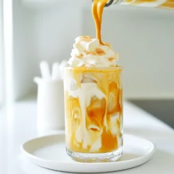 Für diesen leckeren Iced Chai Latte brauchst du folgende Hauptzutaten: - 2 Tassen aufgebrühter Chai-Tee (abgekühlt) - 1 Tasse Milch (milchhaltig oder pflanzlich) - 1/2 Tasse Kürbispüree - 2 Esslöffel Ahornsirup (nach Geschmack anpassen) - 1 Teelöffel Vanilleextrakt - 1/2 Teelöffel Kürbiskuchengewürz (plus extra zum Garnieren) - Eiswürfel Diese Zutaten machen deinen Chai Latte cremig und voll von Herbstgeschmack. Du kannst dein Getränk noch mehr aufpeppen! Hier sind einige tolle Ideen: - Schlagsahne (optional, für das Topping) - Zusätzlicher Kürbiskuchengewürz zum Bestreuen Die Schlagsahne macht deinen Latte extra lecker und sieht schön aus. Wenn du nach Milchalternativen suchst, gibt es viele Optionen: - Mandelmilch: Hat einen nussigen Geschmack. - Hafermilch: Ist cremig und süß. - Sojamilch: Hat einen hohen Proteingehalt. Wähle eine Milch, die dir schmeckt. Achte auch darauf, dass dein Kürbispüree frisch und ohne Zusatzstoffe ist. Das macht einen großen Unterschied im Geschmack! Um einen großartigen Chai-Tee zu machen, koche zuerst das Wasser. Nimm zwei Tassen Wasser und bringe es zum Kochen. Füge dann die Chai-Teebeutel hinzu. Lass den Tee für fünf Minuten ziehen. Nach dem Ziehen nimm die Beutel heraus und lasse den Tee ganz abkühlen. Dies ist ein wichtiger Schritt, um die perfekte Basis für dein Getränk zu schaffen. Jetzt kommt der spaßige Teil! Nimm deinen Mixer und gib den abgekühlten Chai-Tee hinein. Füge die Milch, das Kürbispüree, den Ahornsirup, den Vanilleextrakt und das Kürbiskuchengewürz hinzu. Mixe alles gut, bis die Mischung glatt und cremig ist. Achte darauf, dass keine Klumpen mehr vorhanden sind. Das sorgt für ein tolles Mundgefühl in deinem Getränk. Nimm ein großes Glas und fülle es bis zum Rand mit Eiswürfeln. Gieße dann die Kürbisgewürz-Chai-Mischung vorsichtig über die Eiswürfel. Lass oben etwas Platz für Schlagsahne, wenn du das magst. Wenn du möchtest, kannst du die Schlagsahne mit einem Spritzbeutel auftragen und etwas zusätzliches Kürbiskuchengewürz darüber streuen. Das sieht schön aus und schmeckt lecker! Rühre alles sanft um und genieße deinen Iced Chai Latte. Ein häufiger Fehler ist, den Chai-Tee nicht genug abkühlen zu lassen. Wenn der Tee warm ist, schmilzt das Eis schnell. Das macht dein Getränk wässrig. Lass den Tee also gut abkühlen, bevor du ihn mit dem Kürbispüree mischst. Ein weiterer Fehler ist, den Mixer nicht lange genug laufen zu lassen. Du willst eine glatte und cremige Konsistenz. Mische alles mindestens 30 Sekunden lang gut durch. Jeder hat einen anderen Geschmack. Du kannst den Süßegrad leicht anpassen. Beginne mit 2 Esslöffeln Ahornsirup. Probiere die Mischung dann. Füge mehr Sirup hinzu, wenn du es süßer magst. Achte darauf, die Süße gut in den Mixer einzubringen, damit alles gleichmäßig süß wird. Bereite alle Zutaten vor, bevor du anfängst. Das macht den Prozess schneller und einfacher. Mische deinen Chai-Tee, während das Kürbispüree schon bereitsteht. Halte auch die Eiswürfel bereit. So kannst du gleich alles zusammenfüllen. Wenn du Schlagsahne möchtest, schlage sie vorher auf. Das gibt deinem Getränk einen schönen Abschluss. Streue dann etwas Kürbiskuchengewürz darüber. Das sieht toll aus und schmeckt super! {{image_4}} Für eine vegane Version des Kürbisgewürz Iced Chai Latte kann man die Milch ersetzen. Nutze pflanzliche Milch wie Mandel-, Soja- oder Hafermilch. Diese Alternativen sind cremig und schmackhaft. So bleibt der Geschmack toll und die vegane Ernährung wird beachtet. Du kannst auch Kokosmilch verwenden, um eine exotische Note hinzuzufügen. Du kannst das Rezept ganz nach deinem Geschmack anpassen. Probiere Zimt, Ingwer oder Muskatnuss für mehr Tiefe. Diese Gewürze ergänzen die Kürbisnote perfekt. Ein Schuss Karamell oder ein Hauch von Schokoladensirup macht den Drink noch interessanter. Experimentiere mit verschiedenen Aromen, um deinen perfekten Iced Chai Latte zu finden. Für eine süßere Variante kannst du weiße Schokolade hinzufügen. Das macht den Drink cremiger und süßer. Schmelze einfach ein wenig weiße Schokolade und füge sie der Chai-Mischung hinzu. Wenn du es lieber karamellig magst, füge Karamellsirup hinzu. Das verleiht dem Getränk eine köstliche Süße und macht es perfekt für den Herbst. Wenn du Reste von deinem Kürbisgewürz Iced Chai Latte hast, bewahre sie in einem luftdichten Behälter auf. So bleibt der Geschmack frisch. Du kannst den Latte bis zu zwei Tage im Kühlschrank lagern. Wenn die Mischung zu dick wird, füge etwas Milch hinzu. Rühre gut um, bevor du ihn trinkst. Die Haltbarkeit des Kürbisgewürz Iced Chai Lattes hängt von den Zutaten ab. Die Mischung mit Milch bleibt etwa zwei Tage frisch. Achte darauf, dass der Chai-Tee gut abgekühlt ist, bevor du ihn mit den anderen Zutaten mischst. Das verhindert, dass die Milch schlecht wird. Überprüfe immer den Geruch und das Aussehen, bevor du konsumierst. Du kannst die Zutaten im Voraus vorbereiten. Bereite den Chai-Tee und das Kürbispüree einen Tag vorher zu. Lagere den Tee im Kühlschrank. So sparst du Zeit, wenn du das Getränk zubereiten möchtest. Am Tag der Zubereitung mixe einfach alles zusammen und genieße den leckeren Latte frisch und kühl. Ja, du kannst frischen Chai-Tee verwenden. Frisch zubereiteter Tee gibt deinem Getränk einen reinen Geschmack. Achte darauf, ihn gut abkühlen zu lassen, bevor du ihn mit den anderen Zutaten mischst. Der frische Chai kann einen kräftigeren Geschmack haben. Wenn du gerne experimentierst, ist dies eine tolle Option. Wenn du kein Kürbispüree hast, kannst du auch Süßkartoffelpüree verwenden. Es hat eine ähnliche Konsistenz und einen süßen Geschmack. Du kannst auch Apfelmus probieren, um eine fruchtige Note hinzuzufügen. Achte darauf, die Menge so anzupassen, dass der Drink trotzdem cremig bleibt. Ja, du kannst diesen Chai Latte auch warm genießen. Bereite einfach die Mischung wie gewohnt zu, aber erwärme sie in einem Topf, statt sie mit Eis zu servieren. Es ist eine perfekte Wahl für kalte Tage. Das warme Getränk wird dich von innen wärmen und dir das Gefühl von Herbst geben. Der Kürbisgewürz Iced Chai Latte ist ein köstliches Getränk, das man leicht selbst machen kann. Wir haben die Hauptzutaten besprochen, Tipps zur Zubereitung gegeben und Ideen für Variationen vorgestellt. Vergiss nicht die Lagerungshinweise, damit du die Reste gut aufbewahren kannst. Am Ende ist es wichtig, Spaß beim Experimentieren mit verschiedenen Geschmäckern zu haben. Probiere neue Varianten aus und finde deinen Favoriten. Es gibt keinen falschen Weg, diesen köstlichen Latte zu genießen!