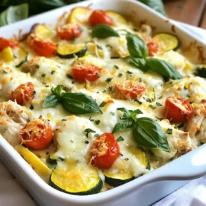 Käse-Hähnchen-Zucchini-Auflauf Schnelle und köstliche Mahlzeit