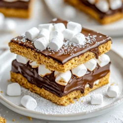 Um gefrorene S'mores Sandwiches zuzubereiten, benötigen Sie folgende Zutaten: - 240 ml Schlagsahne - 150 g Mini-Marshmallows - 120 ml Schokoladensauce - 100 g Graham Cracker Krümel - 60 g Puderzucker - 5 ml Vanilleextrakt - 60 g Schokoladenstücke - Eine Prise Salz - Zusätzliche Graham Cracker zum Zusammenlegen Diese Zutaten verleihen den Sandwiches ihren süßen, cremigen Geschmack. Die Schlagsahne sorgt für die luftige Textur. Schokoladensauce und Mini-Marshmallows bringen den klassischen S'mores-Geschmack. Falls Sie einige Zutaten nicht haben, gibt es Alternativen: - Verwenden Sie Kokoscreme statt Schlagsahne für eine vegane Option. - Ersetzen Sie Mini-Marshmallows durch gebrannte Mandeln für einen anderen Crunch. - Statt Schokoladensauce können Sie Karamellsauce verwenden. - Ersetzen Sie Graham Cracker durch Kekse ohne Gluten, wenn nötig. Diese Optionen machen das Rezept flexibler und anpassbar für verschiedene Diäten. Für die Zubereitung brauchen Sie einige einfache Küchengeräte: - Eine große Rührschüssel - Einen Handmixer - Eine Backform - Backpapier - Eine Kelle oder ein Spatel Diese Utensilien helfen Ihnen, die Zutaten gut zu vermischen und die Sandwiches einfach zu formen. Damit gelingt Ihnen das Rezept mühelos! {{ingredient_image_2}} Um die Sahne-Mischung zu machen, nehmen Sie eine große Rührschüssel. Schlagen Sie 240 ml Schlagsahne mit einem Handmixer, bis weiche Spitzen entstehen. Das sollte etwa zwei bis drei Minuten dauern. Fügen Sie dann 150 g Mini-Marshmallows, 120 ml Schokoladensauce, 60 g Puderzucker, 5 ml Vanilleextrakt, 60 g Schokoladenstücke und eine Prise Salz hinzu. Mischen Sie alles vorsichtig. Achten Sie darauf, die Luftigkeit der Sahne nicht zu verlieren. Legen Sie eine Backform mit Backpapier aus. Dies macht das Herausnehmen der gefrorenen Mischung leichter. Verteilen Sie die Hälfte der Graham Cracker Krümel gleichmäßig auf dem Boden. Gießen Sie die Sahne-Mischung über die Krümel und verteilen Sie sie gleichmäßig. Streuen Sie die verbleibenden Graham Cracker Krümel über die Sahne-Mischung. Decken Sie die Form mit Frischhaltefolie ab, um sie frisch zu halten. Legen Sie die Form in das Gefrierfach. Lassen Sie die Mischung mindestens 4 Stunden gefrieren oder bis sie fest ist. Nach dem Gefrieren heben Sie die Mischung vorsichtig mit Hilfe des Backpapiers aus der Form. Schneiden Sie sie in Quadrate oder Rechtecke, die etwa so groß wie ein Graham Cracker sind. Für die Sandwiches legen Sie zwei Stücke der gefrorenen Mischung zwischen zwei Graham Crackern. Servieren Sie die Sandwiches sofort oder bewahren Sie sie in einem luftdichten Behälter im Gefrierfach auf. Die optimale Gefrierzeit für die gefrorenen S'mores Sandwiches beträgt mindestens 4 Stunden. So wird die Mischung fest und lässt sich leicht schneiden. Wenn du mehr Zeit hast, kannst du sie sogar über Nacht gefrieren. Das gibt dir die perfekte Textur. Um die perfekte Konsistenz der Sahne zu erreichen, schlage sie, bis weiche Spitzen entstehen. Achte darauf, nicht zu lange zu schlagen, denn dann wird die Sahne butterartig. Die Sahne sollte leicht und luftig sein. So bleibt das Sandwich nach dem Gefrieren cremig. Serviere die gefrorenen S'mores Sandwiches auf einer schönen Platte. Du kannst sie mit zusätzlicher Schokoladensauce und Mini-Marshmallows garnieren. Das sieht toll aus und macht sie noch verführerischer. Für einen besonderen Touch kannst du auch frische Früchte dazu reichen. Pro Tipps Schokolade schmelzen: Für eine noch reichhaltigere Geschmackserfahrung, verwenden Sie geschmolzene Schokolade statt Schokoladenstücke in der Mischung. Marshmallows rösten: Rösten Sie die Mini-Marshmallows leicht über einer Flamme, bevor Sie sie unter die Sahne heben, um ein zusätzliches Aroma hinzuzufügen. Variieren Sie die Krümel: Experimentieren Sie mit verschiedenen Keksarten oder Nüssen in den Krümeln für einen einzigartigen Twist. Einweichen der Graham Cracker: Tauchen Sie die Graham Cracker kurz in Milch, um ihnen ein zusätzliches weiches und cremiges Element zu verleihen. {{image_4}} Um gefrorene S'mores Sandwiches noch schokoladiger zu machen, füge mehr Schokoladenstücke hinzu. Du kannst auch weiße Schokolade oder Zartbitterschokolade verwenden. Probiere sogar gefüllte Schokoladenstückchen für einen Überraschungseffekt. Eine weitere Idee ist, die Schokoladensauce mit verschiedenen Geschmäckern zu mischen. Nutze Karamell- oder Erdnussbuttersauce für einen besonderen Twist. Diese Variationen bringen Abwechslung und sind bei jedem Schluck ein Genuss. Wenn du nach gesünderen Alternativen suchst, ersetze die Schlagsahne durch griechischen Joghurt. Das gibt dir eine cremige Konsistenz mit weniger Fett. Du kannst auch Honig anstelle von Puderzucker verwenden, um die Süße zu reduzieren. Verwende Vollkorn-Graham-Cracker für mehr Ballaststoffe. Außerdem eignen sich frische Früchte wie Bananen oder Erdbeeren gut als Füllung. Diese Optionen sind leichter und dennoch sehr lecker. Nutze saisonale Zutaten, um deine gefrorenen S'mores Sandwiches zu verbessern. Im Sommer sind frische Beeren wie Himbeeren und Blaubeeren perfekt. Im Herbst kannst du Kürbispüree und Zimt hinzufügen, um einen herbstlichen Geschmack zu erzielen. Im Winter sind Aromen wie Pfefferminz oder Lebkuchen eine tolle Wahl. Mit diesen saisonalen Aromen machst du deine Sandwiches einzigartig und passend zur Jahreszeit. Um gefrorene S'mores Sandwiches frisch zu halten, lege sie in einen luftdichten Behälter. So bleiben sie länger lecker. Eine Frischhaltefolie kann auch helfen, die Sandwiches vor Frostschäden zu schützen. Stelle sicher, dass die Sandwiches nicht zu eng gepackt sind. Das lässt die Luft zirkulieren und verhindert Klumpenbildung. Diese gefrorenen Leckereien halten sich bis zu zwei Monate im Gefrierfach. Nach dieser Zeit kann der Geschmack leiden. Achte auf Anzeichen von Gefrierbrand. Wenn die Sandwiches trocken oder brüchig aussehen, ist es besser, sie wegzuwerfen. Wenn du Reste hast, kannst du sie kreativ verwenden. Zerbrich die Sandwiches in kleine Stücke und füge sie zu Eiscreme hinzu. Du kannst auch die Krümel für einen leckeren Topping verwenden. Das gibt deiner nächsten Dessertkreation einen süßen Crunch. Gefrorene S'mores Sandwiches halten sich im Gefrierfach bis zu zwei Monate. Lagern Sie sie in einem luftdichten Behälter. So bleibt die Konsistenz gut und die Aromen frisch. Achten Sie darauf, die Sandwiches gut zu verpacken, damit sie nicht gefrieren oder austrocknen. Ja, Sie können S'mores Sandwiches auch mit anderen Keksen machen. Versuchen Sie Schokoladenkekse oder Haferkekse für einen neuen Geschmack. Diese Kekse bieten einen interessanten Kontrast zur süßen Füllung. Experimentieren Sie mit verschiedenen Texturen und Aromen, um die perfekte Kombination zu finden. Servieren Sie gefrorene S'mores Sandwiches mit zusätzlichen Beilagen. Eine Schokoladensauce oder frische Beeren passen gut dazu. Auch ein Klecks Schlagsahne kann die Sandwiches aufpeppen. Für eine besondere Note können Sie Minze oder Karamellsauce hinzufügen. Diese Extras machen das Dessert noch leckerer und ansprechender. In diesem Artikel habe ich die besten Zutaten für gefrorene S'mores Sandwiches vorgestellt. Wir sind durch die Schritte der Zubereitung gegangen und habe Tipps zur perfekten Konsistenz gegeben. Die Variationen helfen, neue Geschmäcker zu entdecken. Denk daran, die Sandwiches richtig zu lagern, um ihre Frische zu bewahren. Jetzt bist du bereit, diese Leckerei zu genießen. Viel Spaß beim Zubereiten und Ausprobieren!