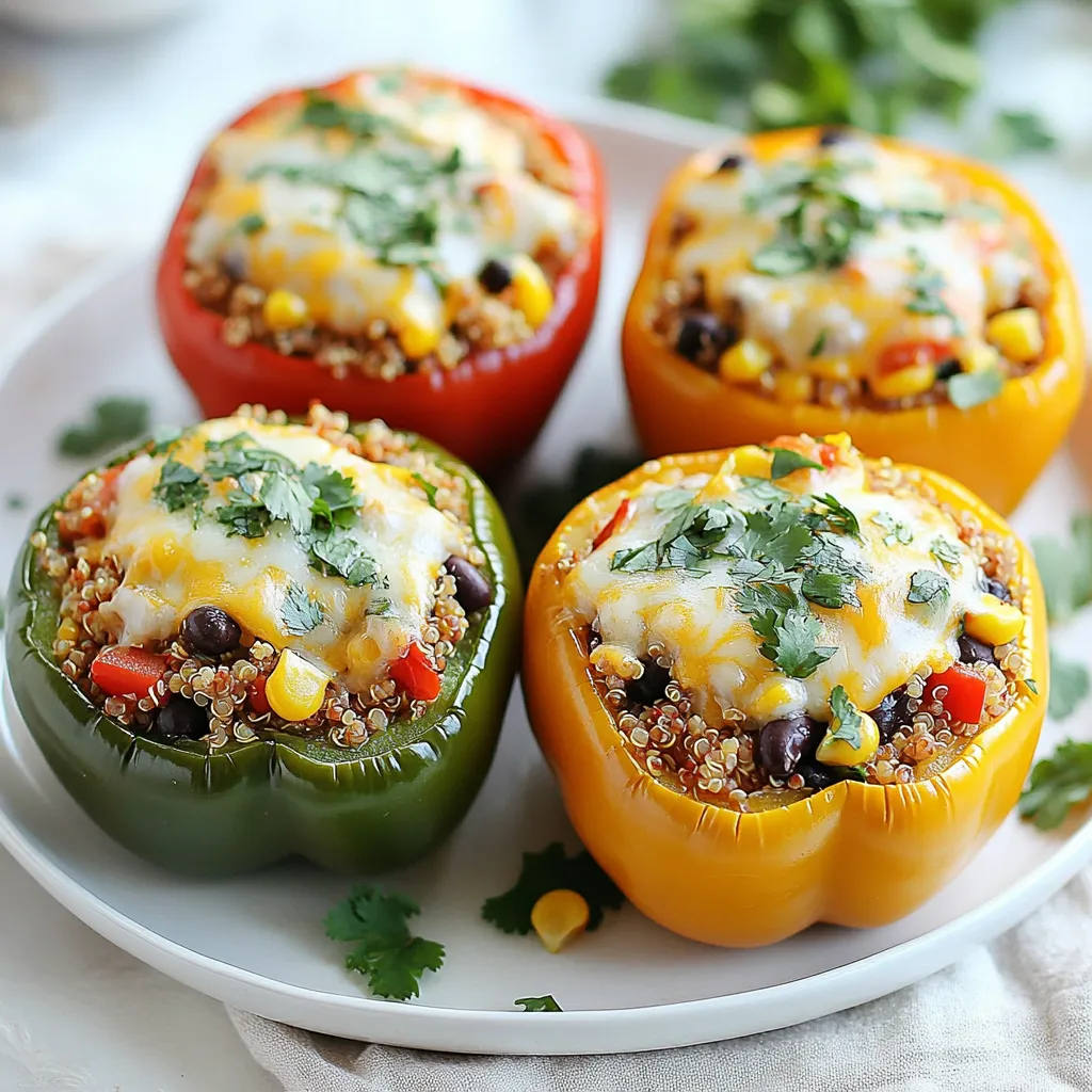 Für die Zubereitung von Hähnchen gefüllten Paprika benötigen Sie: - 4 große Paprika (rot, gelb oder grün) - 450 g Hähnchenhackfleisch - 1 Tasse gekochte Quinoa (oder Reis) - 1 Tasse schwarze Bohnen, abgetropft und abgespült - 1 Tasse Mais (gefroren oder aus der Dose) - 1 Tasse gewürfelte Tomaten (aus der Dose oder frisch) - 1 kleine Zwiebel, fein gehackt - 2 Knoblauchzehen, gehackt - 1 Teelöffel Paprikagewürz - 1 Teelöffel Kreuzkümmel - 1 Teelöffel geräuchertes Paprikapulver - Salz und Pfeffer nach Geschmack - 1 Tasse geriebener Käse (Cheddar oder eine Mischung) - 2 Esslöffel Olivenöl - Frischer Koriander zum Garnieren (optional) Wenn Sie kein Hähnchenhackfleisch verwenden möchten, gibt es tolle Alternativen. Sie können: - Putenhackfleisch verwenden. Es hat einen ähnlichen Geschmack. - Eine pflanzliche Option wie Linsen oder Tofu wählen. Diese sind gesund und lecker. - Gemischtes Hackfleisch aus Rind und Schwein nutzen. Das gibt einen anderen Geschmack. Die Auswahl der perfekten Paprika ist wichtig. Achten Sie auf: - Farbe: Wählen Sie bunte Paprika für einen schönen Look. Rote, gelbe und grüne Paprika haben unterschiedliche Geschmäcker. - Frische: Achten Sie auf glatte Haut ohne Flecken. Frische Paprika sind knackig und leuchtend. - Größe: Größere Paprika lassen sich besser füllen. Sie bieten viel Platz für die Füllung. Jetzt sind Sie bereit, leckere Hähnchen gefüllte Paprika zuzubereiten! {{ingredient_image_2}} Heize deinen Ofen auf 190°C vor. Dies sorgt dafür, dass die gefüllten Paprika gleichmäßig garen. Ein vorgeheizter Ofen ist wichtig für die perfekte Textur und den Geschmack. Nimm vier große Paprika. Du kannst rote, gelbe oder grüne wählen. Schneide die Oberseiten ab und entferne die Kerne. Achte darauf, die inneren Membranen gut zu entfernen. Dies hilft, Bitterkeit zu vermeiden. Stelle die vorbereiteten Paprika beiseite. Erhitze zwei Esslöffel Olivenöl in einer großen Pfanne bei mittlerer Hitze. Füge die fein gehackte Zwiebel und den Knoblauch hinzu. Brate sie etwa fünf Minuten an, bis die Zwiebel weich ist. Gib dann 450 g Hähnchenhackfleisch in die Pfanne. Zerdrücke es mit einem Löffel und koche es sieben bis zehn Minuten lang, bis es braun ist. Rühre nun eine Tasse gekochte Quinoa, eine Tasse schwarze Bohnen, eine Tasse Mais und eine Tasse gewürfelte Tomaten unter. Füge einen Teelöffel Paprikagewürz, Kreuzkümmel, geräuchertes Paprikapulver, Salz und Pfeffer hinzu. Lass die Mischung fünf Minuten lang durchheizen. Fülle die Hähnchenmischung gleichmäßig in die vorbereiteten Paprika. Drücke die Mischung leicht nach unten, damit sie gut gefüllt sind. Lege die gefüllten Paprika in eine Auflaufform. Streue eine Tasse geriebenen Käse über jede Paprika. Decke die Form mit Aluminiumfolie ab und backe sie 25 Minuten lang. Nimm die Folie ab und backe die Paprika weitere zehn Minuten. Der Käse sollte geschmolzen und sprudelnd sein. Lass sie einige Minuten abkühlen, bevor du sie servierst. Garniere die gefüllten Paprika nach Wunsch mit frischem Koriander. Um die besten Ergebnisse zu erzielen, ist das Timing wichtig. Die gefüllten Paprika sollten insgesamt etwa 35 Minuten im Ofen sein. Zuerst backen sie 25 Minuten mit Folie. Danach entfernen Sie die Folie und backen für 10 Minuten, bis der Käse goldbraun ist. Achten Sie darauf, die Paprika nicht zu lange zu backen, damit sie nicht matschig werden. Ein häufiger Fehler ist, die Paprika nicht gut vorzubereiten. Entfernen Sie alle Kerne und die Membran. So wird die Füllung gleichmäßig gegart. Ein weiterer Fehler ist, die Mischung nicht gut zu würzen. Salz und Pfeffer sind wichtig, um den Geschmack zu heben. Überfüllen Sie die Paprika nicht, sonst quillt die Füllung beim Backen heraus. Für dieses Rezept benötigen Sie einige einfache Werkzeuge. Ein scharfes Messer hilft beim Schneiden der Paprika. Eine große Pfanne ist wichtig, um das Hähnchen und die anderen Zutaten zu braten. Verwenden Sie eine Auflaufform, um die gefüllten Paprika zu backen. Ein Esslöffel zum Mischen und Füllen ist ebenfalls nützlich. Wenn Sie das alles haben, sind Sie bereit! Pro Tipps Wahl der Paprika: Verwenden Sie eine Mischung aus roten, gelben und grünen Paprika für ein ansprechendes und buntes Gericht. Quinoa kochen: Spülen Sie die Quinoa vor dem Kochen gut ab, um den bitteren Geschmack zu entfernen und die perfekten Fluffigkeit zu erzielen. Variationen beim Füllen: Experimentieren Sie mit verschiedenen Gemüsesorten oder Füllungen, wie z.B. Pilzen oder Zucchini, um das Rezept nach Ihrem Geschmack anzupassen. Käse Auswahl: Probieren Sie verschiedene Käsesorten wie Gouda oder Feta, um dem Gericht eine andere Geschmacksnote zu verleihen. {{image_4}} Wenn Sie eine vegetarische Variante möchten, tauschen Sie das Hähnchenhackfleisch aus. Verwenden Sie stattdessen mehr Quinoa oder eine Mischung aus Tofu und Gemüse. Sie können auch Linsen oder Kichererbsen hinzufügen. Diese Zutaten sind nahrhaft und lecker. So bleibt das Gericht bunt und gesund. Die Gewürze machen das Gericht besonders. Experimentieren Sie mit verschiedenen Kräutern und Gewürzen. Fügen Sie Chili für scharfe Aromen hinzu. Basilikum oder Oregano geben einen italienischen Touch. Für einen besonderen Kick nutzen Sie Curry oder Thai-Gewürze. Passen Sie die Gewürze nach Ihrem Geschmack an. Sie können gefüllte Paprika auch an regionale Küchen anpassen. Für eine italienische Version fügen Sie Mozzarella und Parmesan hinzu. Eine mexikanische Variante enthält schwarze Bohnen, Mais und Jalapeños. So bringen Sie verschiedene Aromen in Ihr Gericht. Die Möglichkeiten sind fast endlos und machen Spaß! Um Hähnchen gefüllte Paprika frisch zu halten, nutzen Sie luftdichte Behälter. Stellen Sie sicher, dass die Paprika vor der Lagerung abgekühlt sind. Sie können die gefüllten Paprika auch mit Folie umwickeln. So bleibt der Geschmack besser erhalten. Gefüllte Paprika lassen sich gut einfrieren. Lassen Sie sie zuerst abkühlen. Legen Sie dann jede Paprika in einen Gefrierbeutel. Achten Sie darauf, die Luft herauszudrücken. Zum Auftauen legen Sie die gefrorenen Paprika einfach in den Kühlschrank, bis sie weich sind. Danach können Sie sie bei 180°C im Ofen aufwärmen. Im Kühlschrank halten sich die gefüllten Paprika bis zu drei Tage. Stellen Sie sicher, dass sie in einem luftdichten Behälter sind. Wenn Sie sie länger aufbewahren möchten, frieren Sie sie am besten ein. So bleibt der Geschmack frisch und lecker. Die Zubereitung gefüllter Paprika dauert insgesamt etwa eine Stunde. Die Vorbereitungszeit beträgt etwa 15 Minuten. Das Backen im Ofen dauert 35 Minuten. So haben Sie ein schnelles, schmackhaftes Gericht für Ihre Familie. Ja, Sie können andere Gemüse verwenden. Zucchini oder Auberginen sind tolle Alternativen. Sie können auch Karotten oder Brokkoli hinzufügen. Diese Gemüse bieten neue Geschmäcker und Texturen. Experimentieren Sie, um Ihre Lieblingskombination zu finden. Zu gefüllten Paprika passen viele Beilagen. Eine frische grünen Salat ist immer gut. Auch Reis oder Quinoa sind passende Optionen. Wenn Sie etwas herzhaftes möchten, versuchen Sie knuspriges Brot. Eine leckere Salsa passt ebenfalls gut dazu. Am Ende ist das Zubereiten gefüllter Paprika ganz einfach. Wir haben die Zutaten, die Anleitung und viele Tipps geteilt. Du kannst Hähnchenhackfleisch oder auch Gemüse verwenden. Denk daran, die besten Kochzeiten einzuhalten und häufige Fehler zu vermeiden. Variationen machen das Gericht spannend, sei es vegetarisch oder mit Gewürzen. Wenn du die Paprika aufbewahrst, bleiben sie frisch. Probiere die verschiedenen Alternativen und finde deinen Liebling. Jetzt liegt es an dir, das Rezept auszuprobieren und zu genießen!